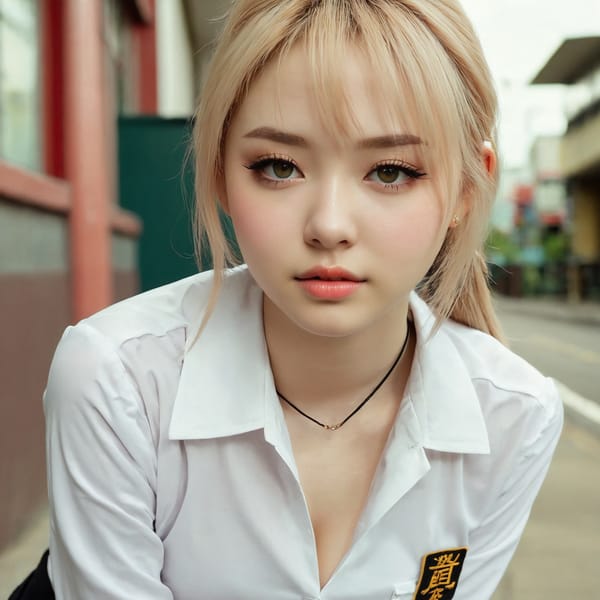 Tags: 21872187, SDXL
{"3": {"inputs": {"seed": 307108795265466, "steps": 64, "cfg": 6.55, "sampler_name": "dpmpp_2m", "scheduler": "karras", "denoise": 1.0, "model": ["27", 0], "positive": ["6", 0], "negative": ["7", 0], "latent_image": ["5", 0]}, "class_type": "KSampler"}, "4": {"inputs": {"ckpt_name": "juggernautxl.safetensors"}, "class_type": "CheckpointLoaderSimple"}, "5": {"inputs": {"width": 1024, "height": 1024, "batch_size": 1}, "class_type": "EmptyLatentImage"}, "6": {"inputs": {"text": "21 year old girl, (seductive pose:0.95), (temptress:0.96), (seductive facial expression:1.08), (idol:1.14), (blush:1.04), (beautiful eyes:1.14), (eyelashes:1.03), (pale skin:1.05), (sexy lips:1.05), (slim:1.09), (cute:1.03), (double eyelids:0.96), (detailed face:0.96), (on all fours:1.14), (spreading ass cheeks:1.06), (from behind:0.99), (backboob:0.96), (school uniform:1.04), choker, busy street, (textured skin:1.08), (natural looking skin:1.01), (film:1.09), (RAW:1.05), (soft lighting:1.03), (portra:1.08), (candid cinema:1.08), (detailed skin:1.08), (skin fuzz:1.01)", "clip": ["27", 1]}, "class_type": "CLIPTextEncode"}, "7": {"inputs": {"text": "(bad hands:1.08), (worst quality:1.07), (low resolution:1.06), (distorted:1.11), (watermark:1.13), (twisted:1.12), (open mouth:1.07)", "clip": ["27", 1]}, "class_type": "CLIPTextEncode"}, "8": {"inputs": {"samples": ["3", 0], "vae": ["4", 2]}, "class_type": "VAEDecode"}, "25": {"inputs": {"lora_name": "nudify_xl.safetensors", "strength_model": 0.24, "strength_clip": 0.03, "model": ["4", 0], "clip": ["4", 1]}, "class_type": "LoraLoader"}, "26": {"inputs": {"lora_name": "shirtlift_SDXL_v2.safetensors", "strength_model": 0.05, "strength_clip": 0.07, "model": ["25", 0], "clip": ["25", 1]}, "class_type": "LoraLoader"}, "27": {"inputs": {"lora_name": "PerfectEyesXL.safetensors", "strength_model": 0.02, "strength_clip": 0.08, "model": ["26", 0], "clip": ["26", 1]}, "class_type": "LoraLoader"}, "30": {"inputs": {"model_name": "4x_NMKD-Superscale-SP_178000_G.pth"}, "class_type": "UpscaleModelLoader"}, "31": {"inputs": {"upscale_model": ["30", 0], "image": ["8", 0]}, "class_type": "ImageUpscaleWithModel"}, "32": {"inputs": {"upscale_method": "lanczos", "scale_by": 0.5, "image": ["31", 0]}, "class_type": "ImageScaleBy"}, "33": {"inputs": {"pixels": ["32", 0], "vae": ["4", 2]}, "class_type": "VAEEncode"}, "34": {"inputs": {"seed": 307108795265466, "steps": 64, "cfg": 6.55, "sampler_name": "dpmpp_2m", "scheduler": "karras", "denoise": 0.3, "model": ["27", 0], "positive": ["6", 0], "negative": ["7", 0], "latent_image": ["33", 0]}, "class_type": "KSampler"}, "36": {"inputs": {"samples": ["34", 0], "vae": ["4", 2]}, "class_type": "VAEDecode"}, "39": {"inputs": {"filename_prefix": "comfyapi-1716160489849", "images": ["36", 0]}, "class_type": "SaveImage"}}