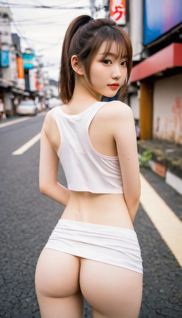 Tags: 21872187, SDXL
{"3": {"inputs": {"seed": 752452490645261, "steps": 32, "cfg": 7.79, "sampler_name": "dpmpp_2m", "scheduler": "karras", "denoise": 1.0, "model": ["27", 0], "positive": ["6", 0], "negative": ["7", 0], "latent_image": ["5", 0]}, "class_type": "KSampler"}, "4": {"inputs": {"ckpt_name": "helloworldxl.safetensors"}, "class_type": "CheckpointLoaderSimple"}, "5": {"inputs": {"width": 768, "height": 1344, "batch_size": 1}, "class_type": "EmptyLatentImage"}, "6": {"inputs": {"text": "22 year old girl, (japanese:1.05), (temptress:1.05), (idol:1.14), (pale skin:1.03), (seductive pose:0.98), (double eyelids:1.04), (slim:0.97), (seductive facial expression:1.06), (beautiful eyes:0.95), (eyelashes:0.97), (sexy lips:1.13), (cute:0.95), (blush:1.11), (detailed face:1.01), (perky ass:1.04), (exposed ass:0.98), (looking back:0.96), (sexy ass:1.02), (thigh gap:0.98), (white tanktop:1.05), busy street, (skin fuzz:1.03), (natural looking skin:1.05), (RAW:1.05), (soft lighting:1.03), (portra:1.03), (candid cinema:1.00), (film:1.02), (textured skin:1.07), (detailed skin:1.06)", "clip": ["27", 1]}, "class_type": "CLIPTextEncode"}, "7": {"inputs": {"text": "(bad hands:1.14), (open mouth:1.06), (watermark:1.09), (worst quality:1.12), (twisted:1.14), (low resolution:1.10), (distorted:1.09)", "clip": ["27", 1]}, "class_type": "CLIPTextEncode"}, "8": {"inputs": {"samples": ["3", 0], "vae": ["4", 2]}, "class_type": "VAEDecode"}, "25": {"inputs": {"lora_name": "nudify_xl.safetensors", "strength_model": 0.09, "strength_clip": 0.39, "model": ["4", 0], "clip": ["4", 1]}, "class_type": "LoraLoader"}, "26": {"inputs": {"lora_name": "shirtlift_SDXL_v2.safetensors", "strength_model": 0.14, "strength_clip": 0.14, "model": ["25", 0], "clip": ["25", 1]}, "class_type": "LoraLoader"}, "27": {"inputs": {"lora_name": "PerfectEyesXL.safetensors", "strength_model": 0.05, "strength_clip": 0.11, "model": ["26", 0], "clip": ["26", 1]}, "class_type": "LoraLoader"}, "30": {"inputs": {"model_name": "4x_NMKD-Superscale-SP_178000_G.pth"}, "class_type": "UpscaleModelLoader"}, "31": {"inputs": {"upscale_model": ["30", 0], "image": ["8", 0]}, "class_type": "ImageUpscaleWithModel"}, "32": {"inputs": {"upscale_method": "lanczos", "scale_by": 0.5, "image": ["31", 0]}, "class_type": "ImageScaleBy"}, "33": {"inputs": {"pixels": ["32", 0], "vae": ["4", 2]}, "class_type": "VAEEncode"}, "34": {"inputs": {"seed": 752452490645261, "steps": 32, "cfg": 7.79, "sampler_name": "dpmpp_2m", "scheduler": "karras", "denoise": 0.3, "model": ["27", 0], "positive": ["6", 0], "negative": ["7", 0], "latent_image": ["33", 0]}, "class_type": "KSampler"}, "36": {"inputs": {"samples": ["34", 0], "vae": ["4", 2]}, "class_type": "VAEDecode"}, "39": {"inputs": {"filename_prefix": "comfyapi-1731839602020", "images": ["36", 0]}, "class_type": "SaveImage"}}