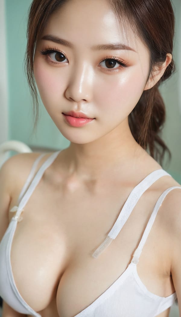 Tags: 21872187, SDXL
{"3": {"inputs": {"seed": 851871294489559, "steps": 64, "cfg": 5.05, "sampler_name": "dpmpp_2m", "scheduler": "karras", "denoise": 1.0, "model": ["27", 0], "positive": ["6", 0], "negative": ["7", 0], "latent_image": ["5", 0]}, "class_type": "KSampler"}, "4": {"inputs": {"ckpt_name": "juggernautxl.safetensors"}, "class_type": "CheckpointLoaderSimple"}, "5": {"inputs": {"width": 768, "height": 1344, "batch_size": 1}, "class_type": "EmptyLatentImage"}, "6": {"inputs": {"text": "23 year old girl, (korean:1.00), (taiwanese:0.96), (irish:0.97), (slim:1.13), (seductive pose:1.05), (beautiful eyes:1.08), (idol:1.14), (eyelashes:1.08), (pale skin:0.97), (detailed face:1.13), (double eyelids:1.04), (cute:1.01), (blush:1.05), (seductive facial expression:1.01), (sexy lips:1.05), (temptress:1.06), (in a seductive pose:1.03), (large perky breasts:0.99), (cleavage:1.05), (thigh gap:1.08), (nurse in uniform:1.07) working in a hospital ward, (textured skin:1.02), (skin fuzz:1.09), (candid cinema:1.05), (film:1.05), (soft lighting:1.06), (natural looking skin:1.03), (RAW:1.05), (detailed skin:1.01), (portra:1.06)", "clip": ["27", 1]}, "class_type": "CLIPTextEncode"}, "7": {"inputs": {"text": "(twisted:1.13), (low resolution:1.10), (bad hands:1.09), (watermark:1.06), (distorted:1.13), (open mouth:1.09), (worst quality:1.08)", "clip": ["27", 1]}, "class_type": "CLIPTextEncode"}, "8": {"inputs": {"samples": ["3", 0], "vae": ["4", 2]}, "class_type": "VAEDecode"}, "25": {"inputs": {"lora_name": "nudify_xl.safetensors", "strength_model": 0.0, "strength_clip": 0.11, "model": ["4", 0], "clip": ["4", 1]}, "class_type": "LoraLoader"}, "26": {"inputs": {"lora_name": "shirtlift_SDXL_v2.safetensors", "strength_model": 0.07, "strength_clip": 0.19, "model": ["25", 0], "clip": ["25", 1]}, "class_type": "LoraLoader"}, "27": {"inputs": {"lora_name": "PerfectEyesXL.safetensors", "strength_model": 0.07, "strength_clip": 0.11, "model": ["26", 0], "clip": ["26", 1]}, "class_type": "LoraLoader"}, "30": {"inputs": {"model_name": "4x_NMKD-Superscale-SP_178000_G.pth"}, "class_type": "UpscaleModelLoader"}, "31": {"inputs": {"upscale_model": ["30", 0], "image": ["8", 0]}, "class_type": "ImageUpscaleWithModel"}, "32": {"inputs": {"upscale_method": "lanczos", "scale_by": 0.5, "image": ["31", 0]}, "class_type": "ImageScaleBy"}, "33": {"inputs": {"pixels": ["32", 0], "vae": ["4", 2]}, "class_type": "VAEEncode"}, "34": {"inputs": {"seed": 851871294489559, "steps": 64, "cfg": 5.05, "sampler_name": "dpmpp_2m", "scheduler": "karras", "denoise": 0.3, "model": ["27", 0], "positive": ["6", 0], "negative": ["7", 0], "latent_image": ["33", 0]}, "class_type": "KSampler"}, "36": {"inputs": {"samples": ["34", 0], "vae": ["4", 2]}, "class_type": "VAEDecode"}, "39": {"inputs": {"filename_prefix": "comfyapi-1735698223954", "images": ["36", 0]}, "class_type": "SaveImage"}}