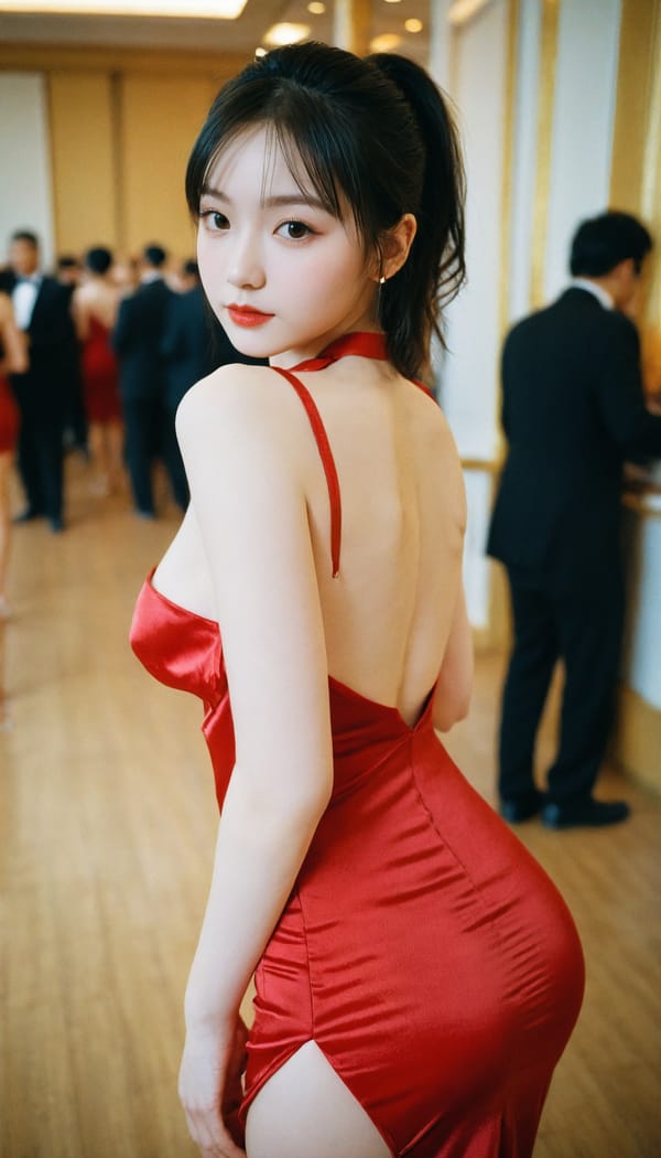 Tags: 21872187, SDXL
{"3": {"inputs": {"seed": 992155381072071, "steps": 32, "cfg": 6.99, "sampler_name": "dpmpp_2m", "scheduler": "karras", "denoise": 1.0, "model": ["27", 0], "positive": ["6", 0], "negative": ["7", 0], "latent_image": ["5", 0]}, "class_type": "KSampler"}, "4": {"inputs": {"ckpt_name": "helloworldxl.safetensors"}, "class_type": "CheckpointLoaderSimple"}, "5": {"inputs": {"width": 768, "height": 1344, "batch_size": 1}, "class_type": "EmptyLatentImage"}, "6": {"inputs": {"text": "18 year old girl, (detailed face:0.98), (slim:1.14), (eyelashes:0.96), (sexy lips:1.07), (beautiful eyes:0.97), (temptress:1.12), (seductive pose:0.97), (pale skin:1.06), (double eyelids:1.14), (cute:1.04), (seductive facial expression:1.09), (blush:1.01), (idol:0.95), (perky ass:1.00), (exposed ass:1.01), (looking back:1.07), (sexy ass:0.98), (thigh gap:1.06), (wearing a low-cut red dress:1.07) at a ballroom, (candid cinema:1.08), (portra:1.08), (detailed skin:1.04), (RAW:1.03), (soft lighting:1.02), (skin fuzz:1.08), (natural looking skin:1.04), (film:1.07), (textured skin:1.03)", "clip": ["27", 1]}, "class_type": "CLIPTextEncode"}, "7": {"inputs": {"text": "(distorted:1.10), (watermark:1.08), (twisted:1.10), (worst quality:1.07), (open mouth:1.07), (bad hands:1.12), (low resolution:1.14)", "clip": ["27", 1]}, "class_type": "CLIPTextEncode"}, "8": {"inputs": {"samples": ["3", 0], "vae": ["4", 2]}, "class_type": "VAEDecode"}, "25": {"inputs": {"lora_name": "nudify_xl.safetensors", "strength_model": 0.35, "strength_clip": 0.04, "model": ["4", 0], "clip": ["4", 1]}, "class_type": "LoraLoader"}, "26": {"inputs": {"lora_name": "shirtlift_SDXL_v2.safetensors", "strength_model": 0.18, "strength_clip": 0.01, "model": ["25", 0], "clip": ["25", 1]}, "class_type": "LoraLoader"}, "27": {"inputs": {"lora_name": "PerfectEyesXL.safetensors", "strength_model": 0.0, "strength_clip": 0.05, "model": ["26", 0], "clip": ["26", 1]}, "class_type": "LoraLoader"}, "30": {"inputs": {"model_name": "4x_NMKD-Superscale-SP_178000_G.pth"}, "class_type": "UpscaleModelLoader"}, "31": {"inputs": {"upscale_model": ["30", 0], "image": ["8", 0]}, "class_type": "ImageUpscaleWithModel"}, "32": {"inputs": {"upscale_method": "lanczos", "scale_by": 0.5, "image": ["31", 0]}, "class_type": "ImageScaleBy"}, "33": {"inputs": {"pixels": ["32", 0], "vae": ["4", 2]}, "class_type": "VAEEncode"}, "34": {"inputs": {"seed": 992155381072071, "steps": 32, "cfg": 6.99, "sampler_name": "dpmpp_2m", "scheduler": "karras", "denoise": 0.3, "model": ["27", 0], "positive": ["6", 0], "negative": ["7", 0], "latent_image": ["33", 0]}, "class_type": "KSampler"}, "36": {"inputs": {"samples": ["34", 0], "vae": ["4", 2]}, "class_type": "VAEDecode"}, "39": {"inputs": {"filename_prefix": "comfyapi-1713812343583", "images": ["36", 0]}, "class_type": "SaveImage"}}