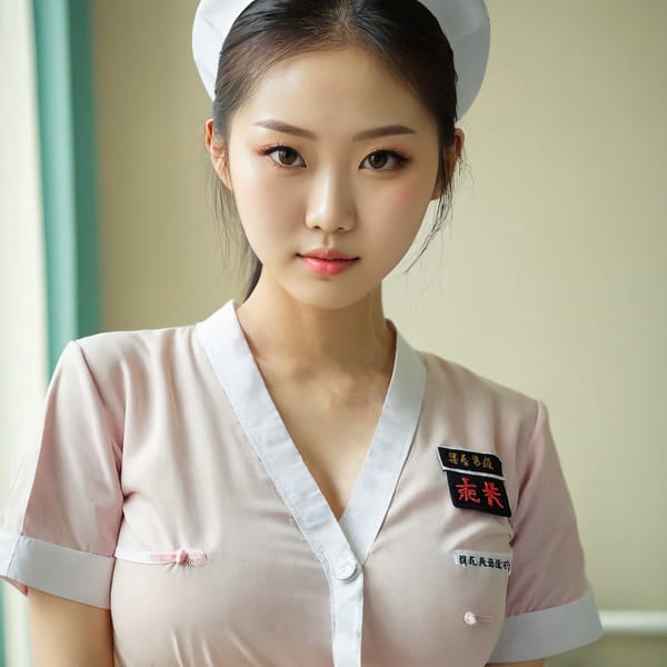 Tags: 21872187, SDXL
{"3": {"inputs": {"seed": 155651152773054, "steps": 64, "cfg": 6.93, "sampler_name": "dpmpp_2m", "scheduler": "karras", "denoise": 1.0, "model": ["27", 0], "positive": ["6", 0], "negative": ["7", 0], "latent_image": ["5", 0]}, "class_type": "KSampler"}, "4": {"inputs": {"ckpt_name": "juggernautxl.safetensors"}, "class_type": "CheckpointLoaderSimple"}, "5": {"inputs": {"width": 1024, "height": 1024, "batch_size": 1}, "class_type": "EmptyLatentImage"}, "6": {"inputs": {"text": "26 year old girl, (chinese:1.13), (temptress:1.08), (slim:1.13), (double eyelids:0.95), (seductive facial expression:0.96), (beautiful eyes:1.09), (cute:0.95), (blush:1.05), (seductive pose:1.06), (eyelashes:0.96), (sexy lips:0.96), (detailed face:1.04), (pale skin:1.05), (in a seductive pose:1.11), (large perky breasts:0.96), (cleavage:1.06), (thigh gap:1.07), (nurse in uniform:1.04) working in a hospital ward, (portra:1.06), (soft lighting:1.04), (detailed skin:1.03), (skin fuzz:1.02), (film:1.03), (textured skin:1.01), (candid cinema:1.01), (RAW:1.07), (natural looking skin:1.07)", "clip": ["27", 1]}, "class_type": "CLIPTextEncode"}, "7": {"inputs": {"text": "(twisted:1.05), (worst quality:1.08), (distorted:1.05), (low resolution:1.13), (watermark:1.11), (open mouth:1.14), (bad hands:1.10)", "clip": ["27", 1]}, "class_type": "CLIPTextEncode"}, "8": {"inputs": {"samples": ["3", 0], "vae": ["4", 2]}, "class_type": "VAEDecode"}, "25": {"inputs": {"lora_name": "nudify_xl.safetensors", "strength_model": 0.38, "strength_clip": 0.24, "model": ["4", 0], "clip": ["4", 1]}, "class_type": "LoraLoader"}, "26": {"inputs": {"lora_name": "shirtlift_SDXL_v2.safetensors", "strength_model": 0.0, "strength_clip": 0.11, "model": ["25", 0], "clip": ["25", 1]}, "class_type": "LoraLoader"}, "27": {"inputs": {"lora_name": "PerfectEyesXL.safetensors", "strength_model": 0.06, "strength_clip": 0.07, "model": ["26", 0], "clip": ["26", 1]}, "class_type": "LoraLoader"}, "30": {"inputs": {"model_name": "4x_NMKD-Superscale-SP_178000_G.pth"}, "class_type": "UpscaleModelLoader"}, "31": {"inputs": {"upscale_model": ["30", 0], "image": ["8", 0]}, "class_type": "ImageUpscaleWithModel"}, "32": {"inputs": {"upscale_method": "lanczos", "scale_by": 0.5, "image": ["31", 0]}, "class_type": "ImageScaleBy"}, "33": {"inputs": {"pixels": ["32", 0], "vae": ["4", 2]}, "class_type": "VAEEncode"}, "34": {"inputs": {"seed": 155651152773054, "steps": 64, "cfg": 6.93, "sampler_name": "dpmpp_2m", "scheduler": "karras", "denoise": 0.3, "model": ["27", 0], "positive": ["6", 0], "negative": ["7", 0], "latent_image": ["33", 0]}, "class_type": "KSampler"}, "36": {"inputs": {"samples": ["34", 0], "vae": ["4", 2]}, "class_type": "VAEDecode"}, "39": {"inputs": {"filename_prefix": "comfyapi-1714255874576", "images": ["36", 0]}, "class_type": "SaveImage"}}