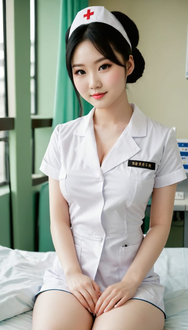 Tags: 21872187, SDXL
{"3": {"inputs": {"seed": 841443412690452, "steps": 32, "cfg": 7.46, "sampler_name": "dpmpp_2m", "scheduler": "karras", "denoise": 1.0, "model": ["27", 0], "positive": ["6", 0], "negative": ["7", 0], "latent_image": ["5", 0]}, "class_type": "KSampler"}, "4": {"inputs": {"ckpt_name": "juggernautXL_v8Rundiffusion.safetensors"}, "class_type": "CheckpointLoaderSimple"}, "5": {"inputs": {"width": 768, "height": 1344, "batch_size": 1}, "class_type": "EmptyLatentImage"}, "6": {"inputs": {"text": "22 year old girl, (chinese:0.99), (pale skin:1.02), (cute:1.08), (sexy lips:1.06), (double eyelids:0.96), (beautiful eyes:0.95), (seductive pose:1.10), (blush:1.06), (eyelashes:1.01), (temptress:1.13), (detailed face:1.10), (slim:0.98), (idol:1.04), (in a seductive pose:1.02), (large perky breasts:1.05), (cleavage:0.97), (thigh gap:0.98), (nurse in uniform:1.13) working in a hospital ward, (skin fuzz:1.09), (RAW:1.04), (candid cinema:1.00), (film:1.06), (natural looking skin:1.03), (soft lighting:1.03), (textured skin:1.00), (portra:1.06), (detailed skin:1.04)", "clip": ["27", 1]}, "class_type": "CLIPTextEncode"}, "7": {"inputs": {"text": "(worst quality:1.10), (bad hands:1.06), (open mouth:1.12), (distorted:1.05), (twisted:1.12), (watermark:1.11), (low resolution:1.05)", "clip": ["27", 1]}, "class_type": "CLIPTextEncode"}, "8": {"inputs": {"samples": ["3", 0], "vae": ["4", 2]}, "class_type": "VAEDecode"}, "25": {"inputs": {"lora_name": "nudify_xl.safetensors", "strength_model": 0.14, "strength_clip": 0.28, "model": ["4", 0], "clip": ["4", 1]}, "class_type": "LoraLoader"}, "26": {"inputs": {"lora_name": "shirtlift_SDXL_v2.safetensors", "strength_model": 0.1, "strength_clip": 0.17, "model": ["25", 0], "clip": ["25", 1]}, "class_type": "LoraLoader"}, "27": {"inputs": {"lora_name": "PerfectEyesXL.safetensors", "strength_model": 0.11, "strength_clip": 0.09, "model": ["26", 0], "clip": ["26", 1]}, "class_type": "LoraLoader"}, "30": {"inputs": {"model_name": "4x_NMKD-Superscale-SP_178000_G.pth"}, "class_type": "UpscaleModelLoader"}, "31": {"inputs": {"upscale_model": ["30", 0], "image": ["8", 0]}, "class_type": "ImageUpscaleWithModel"}, "32": {"inputs": {"upscale_method": "lanczos", "scale_by": 0.5, "image": ["31", 0]}, "class_type": "ImageScaleBy"}, "33": {"inputs": {"pixels": ["32", 0], "vae": ["4", 2]}, "class_type": "VAEEncode"}, "34": {"inputs": {"seed": 841443412690452, "steps": 32, "cfg": 7.46, "sampler_name": "dpmpp_2m", "scheduler": "karras", "denoise": 0.3, "model": ["27", 0], "positive": ["6", 0], "negative": ["7", 0], "latent_image": ["33", 0]}, "class_type": "KSampler"}, "36": {"inputs": {"samples": ["34", 0], "vae": ["4", 2]}, "class_type": "VAEDecode"}, "39": {"inputs": {"filename_prefix": "comfyapi-1707329216748", "images": ["36", 0]}, "class_type": "SaveImage"}}