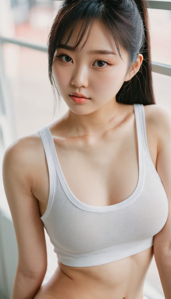 Tags: 21872187, SDXL
{"3": {"inputs": {"seed": 698358753277070, "steps": 64, "cfg": 7.21, "sampler_name": "dpmpp_2m", "scheduler": "karras", "denoise": 1.0, "model": ["27", 0], "positive": ["6", 0], "negative": ["7", 0], "latent_image": ["5", 0]}, "class_type": "KSampler"}, "4": {"inputs": {"ckpt_name": "juggernautxl.safetensors"}, "class_type": "CheckpointLoaderSimple"}, "5": {"inputs": {"width": 768, "height": 1344, "batch_size": 1}, "class_type": "EmptyLatentImage"}, "6": {"inputs": {"text": "22 year old girl, (korean:1.09), (seductive pose:1.00), (double eyelids:1.11), (temptress:0.98), (idol:0.97), (slim:0.99), (sexy lips:1.03), (blush:1.06), (beautiful eyes:0.95), (seductive facial expression:1.03), (pale skin:1.03), (cute:1.05), (eyelashes:1.09), (perky ass:1.01), (exposed ass:0.97), (looking back:0.95), (sexy ass:0.96), (thigh gap:1.04), (white tanktop:1.14), busy street, (candid cinema:1.05), (soft lighting:1.00), (natural looking skin:1.01), (detailed skin:1.02), (skin fuzz:1.00), (portra:1.04), (RAW:1.04), (textured skin:1.02), (film:1.06)", "clip": ["27", 1]}, "class_type": "CLIPTextEncode"}, "7": {"inputs": {"text": "(worst quality:1.08), (open mouth:1.13), (watermark:1.12), (low resolution:1.07), (bad hands:1.06), (twisted:1.07)", "clip": ["27", 1]}, "class_type": "CLIPTextEncode"}, "8": {"inputs": {"samples": ["3", 0], "vae": ["4", 2]}, "class_type": "VAEDecode"}, "25": {"inputs": {"lora_name": "nudify_xl.safetensors", "strength_model": 0.32, "strength_clip": 0.22, "model": ["4", 0], "clip": ["4", 1]}, "class_type": "LoraLoader"}, "26": {"inputs": {"lora_name": "shirtlift_SDXL_v2.safetensors", "strength_model": 0.0, "strength_clip": 0.04, "model": ["25", 0], "clip": ["25", 1]}, "class_type": "LoraLoader"}, "27": {"inputs": {"lora_name": "PerfectEyesXL.safetensors", "strength_model": 0.17, "strength_clip": 0.14, "model": ["26", 0], "clip": ["26", 1]}, "class_type": "LoraLoader"}, "30": {"inputs": {"model_name": "4x_NMKD-Superscale-SP_178000_G.pth"}, "class_type": "UpscaleModelLoader"}, "31": {"inputs": {"upscale_model": ["30", 0], "image": ["8", 0]}, "class_type": "ImageUpscaleWithModel"}, "32": {"inputs": {"upscale_method": "lanczos", "scale_by": 0.5, "image": ["31", 0]}, "class_type": "ImageScaleBy"}, "33": {"inputs": {"pixels": ["32", 0], "vae": ["4", 2]}, "class_type": "VAEEncode"}, "34": {"inputs": {"seed": 698358753277070, "steps": 64, "cfg": 7.21, "sampler_name": "dpmpp_2m", "scheduler": "karras", "denoise": 0.3, "model": ["27", 0], "positive": ["6", 0], "negative": ["7", 0], "latent_image": ["33", 0]}, "class_type": "KSampler"}, "36": {"inputs": {"samples": ["34", 0], "vae": ["4", 2]}, "class_type": "VAEDecode"}, "39": {"inputs": {"filename_prefix": "comfyapi-1714228184352", "images": ["36", 0]}, "class_type": "SaveImage"}}