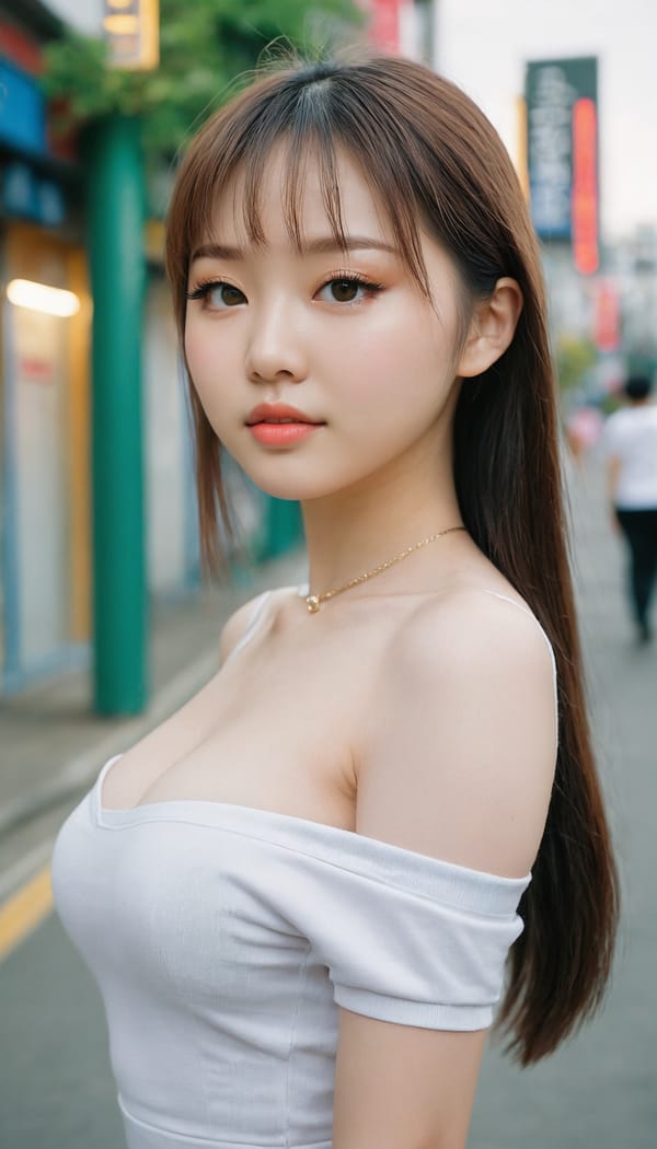 Tags: 21872187, SDXL
{"3": {"inputs": {"seed": 535251622528430, "steps": 64, "cfg": 5.87, "sampler_name": "dpmpp_2m", "scheduler": "karras", "denoise": 1.0, "model": ["27", 0], "positive": ["6", 0], "negative": ["7", 0], "latent_image": ["5", 0]}, "class_type": "KSampler"}, "4": {"inputs": {"ckpt_name": "juggernautxl.safetensors"}, "class_type": "CheckpointLoaderSimple"}, "5": {"inputs": {"width": 768, "height": 1344, "batch_size": 1}, "class_type": "EmptyLatentImage"}, "6": {"inputs": {"text": "18 year old girl, (chinese:0.97), (irish:1.07), (russian:1.02), (cute:1.11), (sexy lips:1.11), (eyelashes:1.14), (idol:1.07), (detailed face:0.99), (double eyelids:1.09), (seductive facial expression:1.12), (seductive pose:1.04), (beautiful eyes:1.00), (slim:1.12), (temptress:1.02), (blush:1.01), (pale skin:1.11), (on all fours:0.95), (spreading ass cheeks:0.99), (from behind:1.01), (backboob:0.98), (school uniform:1.01), choker, busy street, (RAW:1.02), (film:1.08), (portra:1.09), (soft lighting:1.07), (skin fuzz:1.08), (textured skin:1.08), (candid cinema:1.00), (natural looking skin:1.03), (detailed skin:1.01)", "clip": ["27", 1]}, "class_type": "CLIPTextEncode"}, "7": {"inputs": {"text": "(worst quality:1.05), (distorted:1.13), (open mouth:1.07), (twisted:1.12), (bad hands:1.09), (watermark:1.12)", "clip": ["27", 1]}, "class_type": "CLIPTextEncode"}, "8": {"inputs": {"samples": ["3", 0], "vae": ["4", 2]}, "class_type": "VAEDecode"}, "25": {"inputs": {"lora_name": "nudify_xl.safetensors", "strength_model": 0.25, "strength_clip": 0.06, "model": ["4", 0], "clip": ["4", 1]}, "class_type": "LoraLoader"}, "26": {"inputs": {"lora_name": "shirtlift_SDXL_v2.safetensors", "strength_model": 0.1, "strength_clip": 0.09, "model": ["25", 0], "clip": ["25", 1]}, "class_type": "LoraLoader"}, "27": {"inputs": {"lora_name": "PerfectEyesXL.safetensors", "strength_model": 0.14, "strength_clip": 0.16, "model": ["26", 0], "clip": ["26", 1]}, "class_type": "LoraLoader"}, "30": {"inputs": {"model_name": "4x_NMKD-Superscale-SP_178000_G.pth"}, "class_type": "UpscaleModelLoader"}, "31": {"inputs": {"upscale_model": ["30", 0], "image": ["8", 0]}, "class_type": "ImageUpscaleWithModel"}, "32": {"inputs": {"upscale_method": "lanczos", "scale_by": 0.5, "image": ["31", 0]}, "class_type": "ImageScaleBy"}, "33": {"inputs": {"pixels": ["32", 0], "vae": ["4", 2]}, "class_type": "VAEEncode"}, "34": {"inputs": {"seed": 535251622528430, "steps": 64, "cfg": 5.87, "sampler_name": "dpmpp_2m", "scheduler": "karras", "denoise": 0.3, "model": ["27", 0], "positive": ["6", 0], "negative": ["7", 0], "latent_image": ["33", 0]}, "class_type": "KSampler"}, "36": {"inputs": {"samples": ["34", 0], "vae": ["4", 2]}, "class_type": "VAEDecode"}, "39": {"inputs": {"filename_prefix": "comfyapi-1734520817387", "images": ["36", 0]}, "class_type": "SaveImage"}}