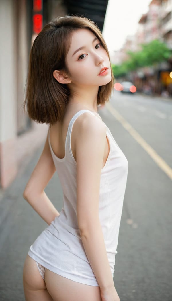 Tags: 21872187, SDXL
{"3": {"inputs": {"seed": 404800800035344, "steps": 32, "cfg": 7.0, "sampler_name": "dpmpp_2m", "scheduler": "karras", "denoise": 1.0, "model": ["27", 0], "positive": ["6", 0], "negative": ["7", 0], "latent_image": ["5", 0]}, "class_type": "KSampler"}, "4": {"inputs": {"ckpt_name": "leosamsHelloworldSDXL_helloworldSDXL32DPO.safetensors"}, "class_type": "CheckpointLoaderSimple"}, "5": {"inputs": {"width": 768, "height": 1344, "batch_size": 1}, "class_type": "EmptyLatentImage"}, "6": {"inputs": {"text": "20 year old girl, (seductive pose:0.99), (pale skin:1.07), (temptress:1.01), (blush:0.95), (beautiful eyes:1.05), (idol:1.06), (cute:1.14), (seductive facial expression:0.99), (slim:0.98), (double eyelids:0.96), (detailed face:0.97), (eyelashes:1.01), (sexy lips:1.12), (perky ass:1.06), (exposed ass:1.01), (looking back:1.12), (sexy ass:1.12), (thigh gap:1.13), (white tanktop:1.10), busy street, (natural looking skin:1.05), (soft lighting:1.04), (skin fuzz:1.05), (portra:1.03), (textured skin:1.07), (detailed skin:1.03), (film:1.02), (RAW:1.03), (candid cinema:1.02)", "clip": ["27", 1]}, "class_type": "CLIPTextEncode"}, "7": {"inputs": {"text": "(worst quality:1.11), (watermark:1.12), (open mouth:1.14), (bad hands:1.06), (twisted:1.08), (distorted:1.12), (low resolution:1.06)", "clip": ["27", 1]}, "class_type": "CLIPTextEncode"}, "8": {"inputs": {"samples": ["3", 0], "vae": ["4", 2]}, "class_type": "VAEDecode"}, "25": {"inputs": {"lora_name": "nudify_xl.safetensors", "strength_model": 0.14, "strength_clip": 0.0, "model": ["4", 0], "clip": ["4", 1]}, "class_type": "LoraLoader"}, "26": {"inputs": {"lora_name": "shirtlift_SDXL_v2.safetensors", "strength_model": 0.08, "strength_clip": 0.14, "model": ["25", 0], "clip": ["25", 1]}, "class_type": "LoraLoader"}, "27": {"inputs": {"lora_name": "PerfectEyesXL.safetensors", "strength_model": 0.05, "strength_clip": 0.13, "model": ["26", 0], "clip": ["26", 1]}, "class_type": "LoraLoader"}, "30": {"inputs": {"model_name": "4x_NMKD-Superscale-SP_178000_G.pth"}, "class_type": "UpscaleModelLoader"}, "31": {"inputs": {"upscale_model": ["30", 0], "image": ["8", 0]}, "class_type": "ImageUpscaleWithModel"}, "32": {"inputs": {"upscale_method": "lanczos", "scale_by": 0.5, "image": ["31", 0]}, "class_type": "ImageScaleBy"}, "33": {"inputs": {"pixels": ["32", 0], "vae": ["4", 2]}, "class_type": "VAEEncode"}, "34": {"inputs": {"seed": 404800800035344, "steps": 32, "cfg": 7.0, "sampler_name": "dpmpp_2m", "scheduler": "karras", "denoise": 0.3, "model": ["27", 0], "positive": ["6", 0], "negative": ["7", 0], "latent_image": ["33", 0]}, "class_type": "KSampler"}, "36": {"inputs": {"samples": ["34", 0], "vae": ["4", 2]}, "class_type": "VAEDecode"}, "39": {"inputs": {"filename_prefix": "comfyapi-1708112676168", "images": ["36", 0]}, "class_type": "SaveImage"}}