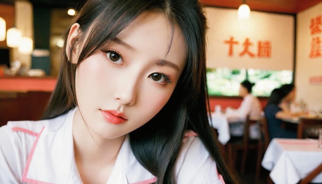 Tags: 21872187, SDXL
{"3": {"inputs": {"seed": 691311739246940, "steps": 32, "cfg": 6.63, "sampler_name": "dpmpp_2m", "scheduler": "karras", "denoise": 1.0, "model": ["27", 0], "positive": ["6", 0], "negative": ["7", 0], "latent_image": ["5", 0]}, "class_type": "KSampler"}, "4": {"inputs": {"ckpt_name": "leosamsHelloworldSDXL_helloworldSDXL32DPO.safetensors"}, "class_type": "CheckpointLoaderSimple"}, "5": {"inputs": {"width": 1344, "height": 768, "batch_size": 1}, "class_type": "EmptyLatentImage"}, "6": {"inputs": {"text": "19 year old girl, (chinese:0.98), (temptress:1.13), (idol:1.01), (sexy lips:0.98), (seductive pose:1.07), (beautiful eyes:1.01), (slim:0.99), (detailed face:1.11), (eyelashes:1.09), (cute:1.10), (pale skin:1.12), (seductive facial expression:1.04), (blush:1.12), (in a seductive pose:1.10), (large perky breasts:0.95), (cleavage:0.98), (thigh gap:1.01), (a waitress in uniform:0.95) working at a restaurant, (portra:1.00), (candid cinema:1.01), (skin fuzz:1.04), (film:1.08), (natural looking skin:1.00), (soft lighting:1.04), (detailed skin:1.02), (RAW:1.01), (textured skin:1.08)", "clip": ["27", 1]}, "class_type": "CLIPTextEncode"}, "7": {"inputs": {"text": "(watermark:1.12), (low resolution:1.14), (worst quality:1.14), (open mouth:1.05), (twisted:1.13), (bad hands:1.12), (distorted:1.05)", "clip": ["27", 1]}, "class_type": "CLIPTextEncode"}, "8": {"inputs": {"samples": ["3", 0], "vae": ["4", 2]}, "class_type": "VAEDecode"}, "25": {"inputs": {"lora_name": "nudify_xl.safetensors", "strength_model": 0.26, "strength_clip": 0.27, "model": ["4", 0], "clip": ["4", 1]}, "class_type": "LoraLoader"}, "26": {"inputs": {"lora_name": "shirtlift_SDXL_v2.safetensors", "strength_model": 0.03, "strength_clip": 0.0, "model": ["25", 0], "clip": ["25", 1]}, "class_type": "LoraLoader"}, "27": {"inputs": {"lora_name": "PerfectEyesXL.safetensors", "strength_model": 0.18, "strength_clip": 0.1, "model": ["26", 0], "clip": ["26", 1]}, "class_type": "LoraLoader"}, "30": {"inputs": {"model_name": "4x_NMKD-Superscale-SP_178000_G.pth"}, "class_type": "UpscaleModelLoader"}, "31": {"inputs": {"upscale_model": ["30", 0], "image": ["8", 0]}, "class_type": "ImageUpscaleWithModel"}, "32": {"inputs": {"upscale_method": "lanczos", "scale_by": 0.5, "image": ["31", 0]}, "class_type": "ImageScaleBy"}, "33": {"inputs": {"pixels": ["32", 0], "vae": ["4", 2]}, "class_type": "VAEEncode"}, "34": {"inputs": {"seed": 691311739246940, "steps": 32, "cfg": 6.63, "sampler_name": "dpmpp_2m", "scheduler": "karras", "denoise": 0.3, "model": ["27", 0], "positive": ["6", 0], "negative": ["7", 0], "latent_image": ["33", 0]}, "class_type": "KSampler"}, "36": {"inputs": {"samples": ["34", 0], "vae": ["4", 2]}, "class_type": "VAEDecode"}, "39": {"inputs": {"filename_prefix": "comfyapi-1708235296800", "images": ["36", 0]}, "class_type": "SaveImage"}}