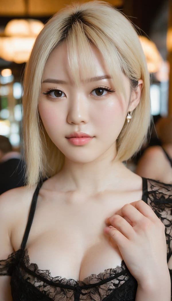 Tags: 21872187, SDXL
{"3": {"inputs": {"seed": 116493660968792, "steps": 32, "cfg": 5.5, "sampler_name": "dpmpp_2m", "scheduler": "karras", "denoise": 1.0, "model": ["27", 0], "positive": ["6", 0], "negative": ["7", 0], "latent_image": ["5", 0]}, "class_type": "KSampler"}, "4": {"inputs": {"ckpt_name": "juggernautxl.safetensors"}, "class_type": "CheckpointLoaderSimple"}, "5": {"inputs": {"width": 768, "height": 1344, "batch_size": 1}, "class_type": "EmptyLatentImage"}, "6": {"inputs": {"text": "20 year old girl, (japanese:1.06), (ukrainian:0.98), (idol:1.05), (seductive facial expression:1.03), (pale skin:1.13), (detailed face:1.00), (slim:1.13), (double eyelids:1.07), (sexy lips:1.14), (temptress:0.98), (blush:1.11), (eyelashes:1.06), (cute:1.09), (seductive pose:0.98), (beautiful eyes:1.13), (in a seductive pose:1.07), (large perky breasts:1.12), (cleavage:1.10), (thigh gap:1.02), (wearing a little black dress:1.05) at a fine dining restaurant, (portra:1.07), (natural looking skin:1.08), (skin fuzz:1.00), (RAW:1.00), (soft lighting:1.06), (candid cinema:1.09), (detailed skin:1.09), (textured skin:1.05), (film:1.04)", "clip": ["27", 1]}, "class_type": "CLIPTextEncode"}, "7": {"inputs": {"text": "(open mouth:1.07), (bad hands:1.08), (twisted:1.14), (low resolution:1.14), (worst quality:1.11), (distorted:1.09), (watermark:1.05)", "clip": ["27", 1]}, "class_type": "CLIPTextEncode"}, "8": {"inputs": {"samples": ["3", 0], "vae": ["4", 2]}, "class_type": "VAEDecode"}, "25": {"inputs": {"lora_name": "nudify_xl.safetensors", "strength_model": 0.06, "strength_clip": 0.3, "model": ["4", 0], "clip": ["4", 1]}, "class_type": "LoraLoader"}, "26": {"inputs": {"lora_name": "shirtlift_SDXL_v2.safetensors", "strength_model": 0.15, "strength_clip": 0.0, "model": ["25", 0], "clip": ["25", 1]}, "class_type": "LoraLoader"}, "27": {"inputs": {"lora_name": "PerfectEyesXL.safetensors", "strength_model": 0.12, "strength_clip": 0.18, "model": ["26", 0], "clip": ["26", 1]}, "class_type": "LoraLoader"}, "30": {"inputs": {"model_name": "4x_NMKD-Superscale-SP_178000_G.pth"}, "class_type": "UpscaleModelLoader"}, "31": {"inputs": {"upscale_model": ["30", 0], "image": ["8", 0]}, "class_type": "ImageUpscaleWithModel"}, "32": {"inputs": {"upscale_method": "lanczos", "scale_by": 0.5, "image": ["31", 0]}, "class_type": "ImageScaleBy"}, "33": {"inputs": {"pixels": ["32", 0], "vae": ["4", 2]}, "class_type": "VAEEncode"}, "34": {"inputs": {"seed": 116493660968792, "steps": 32, "cfg": 5.5, "sampler_name": "dpmpp_2m", "scheduler": "karras", "denoise": 0.3, "model": ["27", 0], "positive": ["6", 0], "negative": ["7", 0], "latent_image": ["33", 0]}, "class_type": "KSampler"}, "36": {"inputs": {"samples": ["34", 0], "vae": ["4", 2]}, "class_type": "VAEDecode"}, "39": {"inputs": {"filename_prefix": "comfyapi-1734405372665", "images": ["36", 0]}, "class_type": "SaveImage"}}