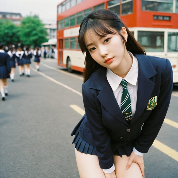 Tags: 21872187, SDXL
{"3": {"inputs": {"seed": 991197736981300, "steps": 64, "cfg": 6.01, "sampler_name": "dpmpp_2m", "scheduler": "karras", "denoise": 1.0, "model": ["27", 0], "positive": ["6", 0], "negative": ["7", 0], "latent_image": ["5", 0]}, "class_type": "KSampler"}, "4": {"inputs": {"ckpt_name": "helloworldxl.safetensors"}, "class_type": "CheckpointLoaderSimple"}, "5": {"inputs": {"width": 1024, "height": 1024, "batch_size": 1}, "class_type": "EmptyLatentImage"}, "6": {"inputs": {"text": "27 year old girl, (chinese:0.99), (irish:1.07), (seductive facial expression:1.00), (idol:0.96), (temptress:1.00), (blush:1.07), (double eyelids:0.99), (sexy lips:1.01), (pale skin:0.97), (seductive pose:0.99), (slim:1.05), (cute:0.99), (eyelashes:0.95), (perky ass:0.98), (exposed ass:1.13), (looking back:1.05), (sexy ass:1.01), (thigh gap:1.04), (school uniform:1.11), choker, busy street, (candid cinema:1.06), (film:1.08), (natural looking skin:1.05), (skin fuzz:1.09), (portra:1.02), (detailed skin:1.07), (textured skin:1.06), (RAW:1.09), (soft lighting:1.00)", "clip": ["27", 1]}, "class_type": "CLIPTextEncode"}, "7": {"inputs": {"text": "(open mouth:1.06), (bad hands:1.14), (watermark:1.07), (twisted:1.05), (low resolution:1.06), (distorted:1.05), (worst quality:1.06)", "clip": ["27", 1]}, "class_type": "CLIPTextEncode"}, "8": {"inputs": {"samples": ["3", 0], "vae": ["4", 2]}, "class_type": "VAEDecode"}, "25": {"inputs": {"lora_name": "nudify_xl.safetensors", "strength_model": 0.07, "strength_clip": 0.31, "model": ["4", 0], "clip": ["4", 1]}, "class_type": "LoraLoader"}, "26": {"inputs": {"lora_name": "shirtlift_SDXL_v2.safetensors", "strength_model": 0.0, "strength_clip": 0.17, "model": ["25", 0], "clip": ["25", 1]}, "class_type": "LoraLoader"}, "27": {"inputs": {"lora_name": "PerfectEyesXL.safetensors", "strength_model": 0.13, "strength_clip": 0.01, "model": ["26", 0], "clip": ["26", 1]}, "class_type": "LoraLoader"}, "30": {"inputs": {"model_name": "4x_NMKD-Superscale-SP_178000_G.pth"}, "class_type": "UpscaleModelLoader"}, "31": {"inputs": {"upscale_model": ["30", 0], "image": ["8", 0]}, "class_type": "ImageUpscaleWithModel"}, "32": {"inputs": {"upscale_method": "lanczos", "scale_by": 0.5, "image": ["31", 0]}, "class_type": "ImageScaleBy"}, "33": {"inputs": {"pixels": ["32", 0], "vae": ["4", 2]}, "class_type": "VAEEncode"}, "34": {"inputs": {"seed": 991197736981300, "steps": 64, "cfg": 6.01, "sampler_name": "dpmpp_2m", "scheduler": "karras", "denoise": 0.3, "model": ["27", 0], "positive": ["6", 0], "negative": ["7", 0], "latent_image": ["33", 0]}, "class_type": "KSampler"}, "36": {"inputs": {"samples": ["34", 0], "vae": ["4", 2]}, "class_type": "VAEDecode"}, "39": {"inputs": {"filename_prefix": "comfyapi-1713234891746", "images": ["36", 0]}, "class_type": "SaveImage"}}