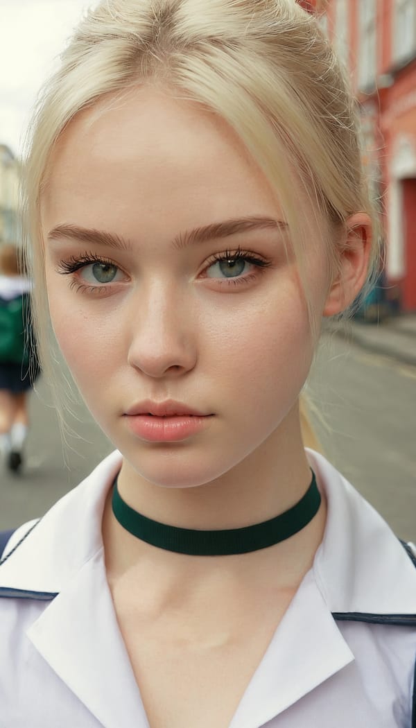 Tags: 21872187, SDXL
{"3": {"inputs": {"seed": 779304221595754, "steps": 32, "cfg": 7.59, "sampler_name": "dpmpp_2m", "scheduler": "karras", "denoise": 1.0, "model": ["27", 0], "positive": ["6", 0], "negative": ["7", 0], "latent_image": ["5", 0]}, "class_type": "KSampler"}, "4": {"inputs": {"ckpt_name": "juggernautxl.safetensors"}, "class_type": "CheckpointLoaderSimple"}, "5": {"inputs": {"width": 768, "height": 1344, "batch_size": 1}, "class_type": "EmptyLatentImage"}, "6": {"inputs": {"text": "21 year old girl, (russian:1.10), (irish:1.04), (temptress:1.01), (cute:1.13), (sexy lips:0.97), (slim:1.01), (seductive facial expression:0.98), (eyelashes:1.00), (seductive pose:1.02), (pale skin:1.02), (detailed face:0.95), (beautiful eyes:0.97), (blush:1.02), (on all fours:1.09), (spreading ass cheeks:1.07), (from behind:0.99), (backboob:1.00), (school uniform:1.08), choker, busy street, (textured skin:1.09), (film:1.01), (candid cinema:1.04), (portra:1.03), (skin fuzz:1.07), (detailed skin:1.04), (RAW:1.01), (soft lighting:1.08), (natural looking skin:1.03)", "clip": ["27", 1]}, "class_type": "CLIPTextEncode"}, "7": {"inputs": {"text": "(twisted:1.09), (worst quality:1.13), (open mouth:1.06), (bad hands:1.10), (low resolution:1.09), (watermark:1.08), (distorted:1.10)", "clip": ["27", 1]}, "class_type": "CLIPTextEncode"}, "8": {"inputs": {"samples": ["3", 0], "vae": ["4", 2]}, "class_type": "VAEDecode"}, "25": {"inputs": {"lora_name": "nudify_xl.safetensors", "strength_model": 0.18, "strength_clip": 0.08, "model": ["4", 0], "clip": ["4", 1]}, "class_type": "LoraLoader"}, "26": {"inputs": {"lora_name": "shirtlift_SDXL_v2.safetensors", "strength_model": 0.05, "strength_clip": 0.18, "model": ["25", 0], "clip": ["25", 1]}, "class_type": "LoraLoader"}, "27": {"inputs": {"lora_name": "PerfectEyesXL.safetensors", "strength_model": 0.01, "strength_clip": 0.13, "model": ["26", 0], "clip": ["26", 1]}, "class_type": "LoraLoader"}, "30": {"inputs": {"model_name": "4x_NMKD-Superscale-SP_178000_G.pth"}, "class_type": "UpscaleModelLoader"}, "31": {"inputs": {"upscale_model": ["30", 0], "image": ["8", 0]}, "class_type": "ImageUpscaleWithModel"}, "32": {"inputs": {"upscale_method": "lanczos", "scale_by": 0.5, "image": ["31", 0]}, "class_type": "ImageScaleBy"}, "33": {"inputs": {"pixels": ["32", 0], "vae": ["4", 2]}, "class_type": "VAEEncode"}, "34": {"inputs": {"seed": 779304221595754, "steps": 32, "cfg": 7.59, "sampler_name": "dpmpp_2m", "scheduler": "karras", "denoise": 0.3, "model": ["27", 0], "positive": ["6", 0], "negative": ["7", 0], "latent_image": ["33", 0]}, "class_type": "KSampler"}, "36": {"inputs": {"samples": ["34", 0], "vae": ["4", 2]}, "class_type": "VAEDecode"}, "39": {"inputs": {"filename_prefix": "comfyapi-1733019142398", "images": ["36", 0]}, "class_type": "SaveImage"}}