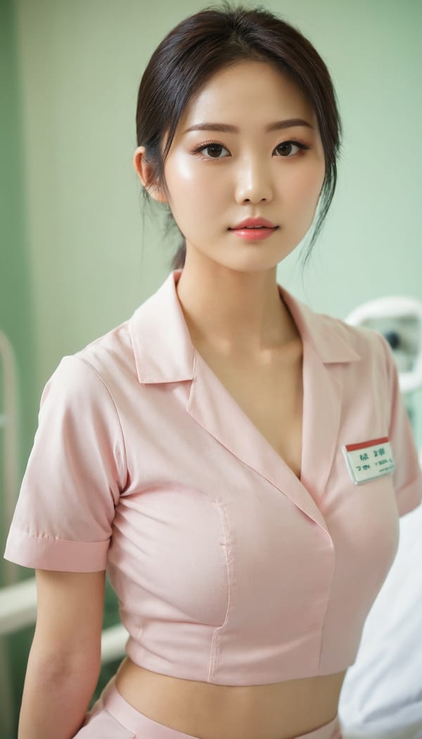 Tags: 21872187, SDXL
{"3": {"inputs": {"seed": 497361086764904, "steps": 64, "cfg": 5.09, "sampler_name": "dpmpp_2m", "scheduler": "karras", "denoise": 1.0, "model": ["27", 0], "positive": ["6", 0], "negative": ["7", 0], "latent_image": ["5", 0]}, "class_type": "KSampler"}, "4": {"inputs": {"ckpt_name": "juggernautxl.safetensors"}, "class_type": "CheckpointLoaderSimple"}, "5": {"inputs": {"width": 768, "height": 1344, "batch_size": 1}, "class_type": "EmptyLatentImage"}, "6": {"inputs": {"text": "27 year old girl, (taiwanese:1.03), (sexy lips:1.11), (seductive pose:1.02), (blush:1.04), (double eyelids:0.98), (slim:0.97), (cute:0.98), (eyelashes:1.14), (pale skin:1.02), (idol:0.97), (detailed face:1.12), (seductive facial expression:1.02), (in a seductive pose:1.03), (large perky breasts:1.00), (cleavage:0.95), (thigh gap:1.01), (nurse in uniform:1.09) working in a hospital ward, (skin fuzz:1.00), (film:1.08), (textured skin:1.03), (candid cinema:1.09), (detailed skin:1.00), (soft lighting:1.00), (RAW:1.00), (natural looking skin:1.01), (portra:1.07)", "clip": ["27", 1]}, "class_type": "CLIPTextEncode"}, "7": {"inputs": {"text": "(open mouth:1.11), (bad hands:1.10), (worst quality:1.14), (watermark:1.08), (low resolution:1.05), (distorted:1.14), (twisted:1.11)", "clip": ["27", 1]}, "class_type": "CLIPTextEncode"}, "8": {"inputs": {"samples": ["3", 0], "vae": ["4", 2]}, "class_type": "VAEDecode"}, "25": {"inputs": {"lora_name": "nudify_xl.safetensors", "strength_model": 0.06, "strength_clip": 0.32, "model": ["4", 0], "clip": ["4", 1]}, "class_type": "LoraLoader"}, "26": {"inputs": {"lora_name": "shirtlift_SDXL_v2.safetensors", "strength_model": 0.09, "strength_clip": 0.01, "model": ["25", 0], "clip": ["25", 1]}, "class_type": "LoraLoader"}, "27": {"inputs": {"lora_name": "PerfectEyesXL.safetensors", "strength_model": 0.15, "strength_clip": 0.05, "model": ["26", 0], "clip": ["26", 1]}, "class_type": "LoraLoader"}, "30": {"inputs": {"model_name": "4x_NMKD-Superscale-SP_178000_G.pth"}, "class_type": "UpscaleModelLoader"}, "31": {"inputs": {"upscale_model": ["30", 0], "image": ["8", 0]}, "class_type": "ImageUpscaleWithModel"}, "32": {"inputs": {"upscale_method": "lanczos", "scale_by": 0.5, "image": ["31", 0]}, "class_type": "ImageScaleBy"}, "33": {"inputs": {"pixels": ["32", 0], "vae": ["4", 2]}, "class_type": "VAEEncode"}, "34": {"inputs": {"seed": 497361086764904, "steps": 64, "cfg": 5.09, "sampler_name": "dpmpp_2m", "scheduler": "karras", "denoise": 0.3, "model": ["27", 0], "positive": ["6", 0], "negative": ["7", 0], "latent_image": ["33", 0]}, "class_type": "KSampler"}, "36": {"inputs": {"samples": ["34", 0], "vae": ["4", 2]}, "class_type": "VAEDecode"}, "39": {"inputs": {"filename_prefix": "comfyapi-1733110188294", "images": ["36", 0]}, "class_type": "SaveImage"}}