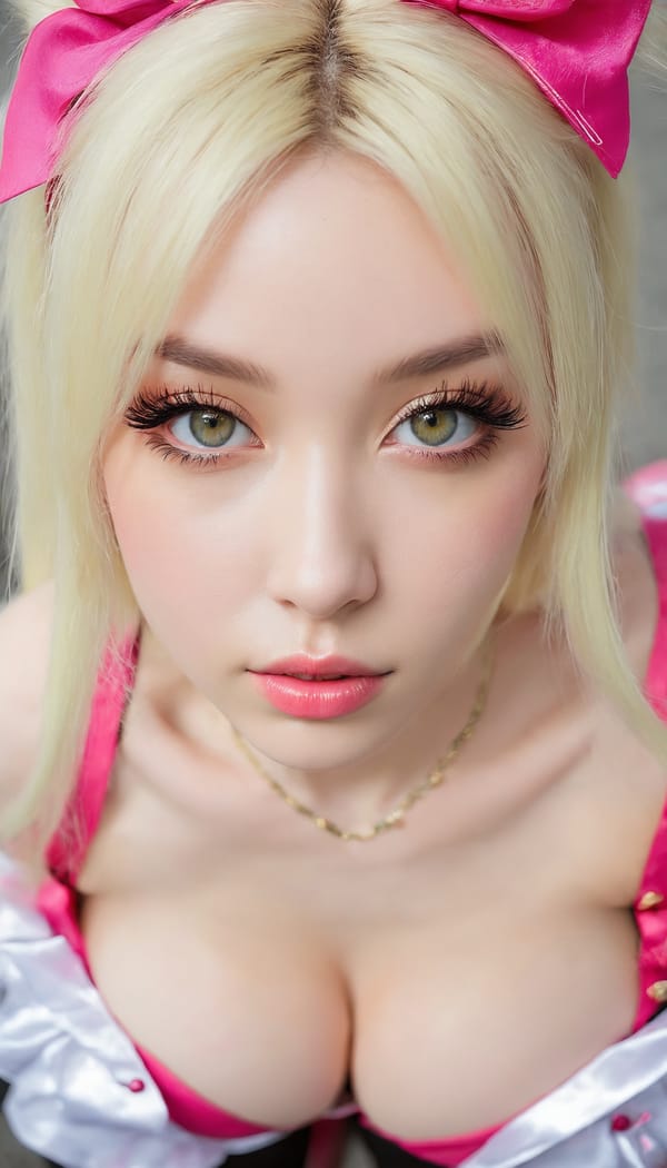 Tags: 21872187, SDXL
{"3": {"inputs": {"seed": 569402336980835, "steps": 32, "cfg": 5.62, "sampler_name": "dpmpp_2m", "scheduler": "karras", "denoise": 1.0, "model": ["27", 0], "positive": ["6", 0], "negative": ["7", 0], "latent_image": ["5", 0]}, "class_type": "KSampler"}, "4": {"inputs": {"ckpt_name": "juggernautxl.safetensors"}, "class_type": "CheckpointLoaderSimple"}, "5": {"inputs": {"width": 768, "height": 1344, "batch_size": 1}, "class_type": "EmptyLatentImage"}, "6": {"inputs": {"text": "22 year old girl, (ukrainian:1.13), (eyelashes:1.04), (detailed face:0.95), (idol:1.01), (sexy lips:1.09), (seductive pose:1.14), (blush:1.14), (beautiful eyes:1.12), (double eyelids:0.97), (cute:1.10), (seductive facial expression:0.99), (temptress:1.14), (slim:0.98), (pale skin:0.99), (on all fours:1.07), (spreading ass cheeks:1.07), (from behind:1.07), (backboob:0.97), (in a cosplay:1.11) at comiket posing for camera, (film:1.08), (candid cinema:1.08), (soft lighting:1.03), (detailed skin:1.08), (natural looking skin:1.01), (textured skin:1.01), (skin fuzz:1.01), (RAW:1.07), (portra:1.00)", "clip": ["27", 1]}, "class_type": "CLIPTextEncode"}, "7": {"inputs": {"text": "(low resolution:1.12), (twisted:1.09), (open mouth:1.13), (bad hands:1.10), (distorted:1.09), (watermark:1.12), (worst quality:1.08)", "clip": ["27", 1]}, "class_type": "CLIPTextEncode"}, "8": {"inputs": {"samples": ["3", 0], "vae": ["4", 2]}, "class_type": "VAEDecode"}, "25": {"inputs": {"lora_name": "nudify_xl.safetensors", "strength_model": 0.26, "strength_clip": 0.29, "model": ["4", 0], "clip": ["4", 1]}, "class_type": "LoraLoader"}, "26": {"inputs": {"lora_name": "shirtlift_SDXL_v2.safetensors", "strength_model": 0.0, "strength_clip": 0.06, "model": ["25", 0], "clip": ["25", 1]}, "class_type": "LoraLoader"}, "27": {"inputs": {"lora_name": "PerfectEyesXL.safetensors", "strength_model": 0.14, "strength_clip": 0.15, "model": ["26", 0], "clip": ["26", 1]}, "class_type": "LoraLoader"}, "30": {"inputs": {"model_name": "4x_NMKD-Superscale-SP_178000_G.pth"}, "class_type": "UpscaleModelLoader"}, "31": {"inputs": {"upscale_model": ["30", 0], "image": ["8", 0]}, "class_type": "ImageUpscaleWithModel"}, "32": {"inputs": {"upscale_method": "lanczos", "scale_by": 0.5, "image": ["31", 0]}, "class_type": "ImageScaleBy"}, "33": {"inputs": {"pixels": ["32", 0], "vae": ["4", 2]}, "class_type": "VAEEncode"}, "34": {"inputs": {"seed": 569402336980835, "steps": 32, "cfg": 5.62, "sampler_name": "dpmpp_2m", "scheduler": "karras", "denoise": 0.3, "model": ["27", 0], "positive": ["6", 0], "negative": ["7", 0], "latent_image": ["33", 0]}, "class_type": "KSampler"}, "36": {"inputs": {"samples": ["34", 0], "vae": ["4", 2]}, "class_type": "VAEDecode"}, "39": {"inputs": {"filename_prefix": "comfyapi-1713838770912", "images": ["36", 0]}, "class_type": "SaveImage"}}