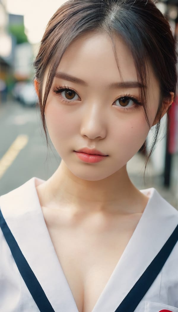 Tags: 21872187, SDXL
{"3": {"inputs": {"seed": 393691503734828, "steps": 32, "cfg": 5.09, "sampler_name": "dpmpp_2m", "scheduler": "karras", "denoise": 1.0, "model": ["27", 0], "positive": ["6", 0], "negative": ["7", 0], "latent_image": ["5", 0]}, "class_type": "KSampler"}, "4": {"inputs": {"ckpt_name": "juggernautxl.safetensors"}, "class_type": "CheckpointLoaderSimple"}, "5": {"inputs": {"width": 768, "height": 1344, "batch_size": 1}, "class_type": "EmptyLatentImage"}, "6": {"inputs": {"text": "21 year old girl, (japanese:1.10), (temptress:1.10), (double eyelids:1.04), (pale skin:1.08), (seductive facial expression:1.13), (idol:1.14), (blush:0.96), (seductive pose:1.06), (beautiful eyes:1.13), (detailed face:1.12), (eyelashes:1.08), (slim:1.07), (cute:0.97), (sexy lips:1.03), (on all fours:1.00), (spreading ass cheeks:1.07), (from behind:1.00), (backboob:1.12), (school uniform:1.11), choker, busy street, (portra:1.05), (natural looking skin:1.09), (candid cinema:1.02), (textured skin:1.07), (RAW:1.03), (film:1.03), (detailed skin:1.02), (skin fuzz:1.09), (soft lighting:1.05)", "clip": ["27", 1]}, "class_type": "CLIPTextEncode"}, "7": {"inputs": {"text": "(open mouth:1.14), (distorted:1.10), (watermark:1.09), (worst quality:1.06), (twisted:1.14), (bad hands:1.10), (low resolution:1.11)", "clip": ["27", 1]}, "class_type": "CLIPTextEncode"}, "8": {"inputs": {"samples": ["3", 0], "vae": ["4", 2]}, "class_type": "VAEDecode"}, "25": {"inputs": {"lora_name": "nudify_xl.safetensors", "strength_model": 0.36, "strength_clip": 0.01, "model": ["4", 0], "clip": ["4", 1]}, "class_type": "LoraLoader"}, "26": {"inputs": {"lora_name": "shirtlift_SDXL_v2.safetensors", "strength_model": 0.16, "strength_clip": 0.01, "model": ["25", 0], "clip": ["25", 1]}, "class_type": "LoraLoader"}, "27": {"inputs": {"lora_name": "PerfectEyesXL.safetensors", "strength_model": 0.05, "strength_clip": 0.05, "model": ["26", 0], "clip": ["26", 1]}, "class_type": "LoraLoader"}, "30": {"inputs": {"model_name": "4x_NMKD-Superscale-SP_178000_G.pth"}, "class_type": "UpscaleModelLoader"}, "31": {"inputs": {"upscale_model": ["30", 0], "image": ["8", 0]}, "class_type": "ImageUpscaleWithModel"}, "32": {"inputs": {"upscale_method": "lanczos", "scale_by": 0.5, "image": ["31", 0]}, "class_type": "ImageScaleBy"}, "33": {"inputs": {"pixels": ["32", 0], "vae": ["4", 2]}, "class_type": "VAEEncode"}, "34": {"inputs": {"seed": 393691503734828, "steps": 32, "cfg": 5.09, "sampler_name": "dpmpp_2m", "scheduler": "karras", "denoise": 0.3, "model": ["27", 0], "positive": ["6", 0], "negative": ["7", 0], "latent_image": ["33", 0]}, "class_type": "KSampler"}, "36": {"inputs": {"samples": ["34", 0], "vae": ["4", 2]}, "class_type": "VAEDecode"}, "39": {"inputs": {"filename_prefix": "comfyapi-1716319590831", "images": ["36", 0]}, "class_type": "SaveImage"}}