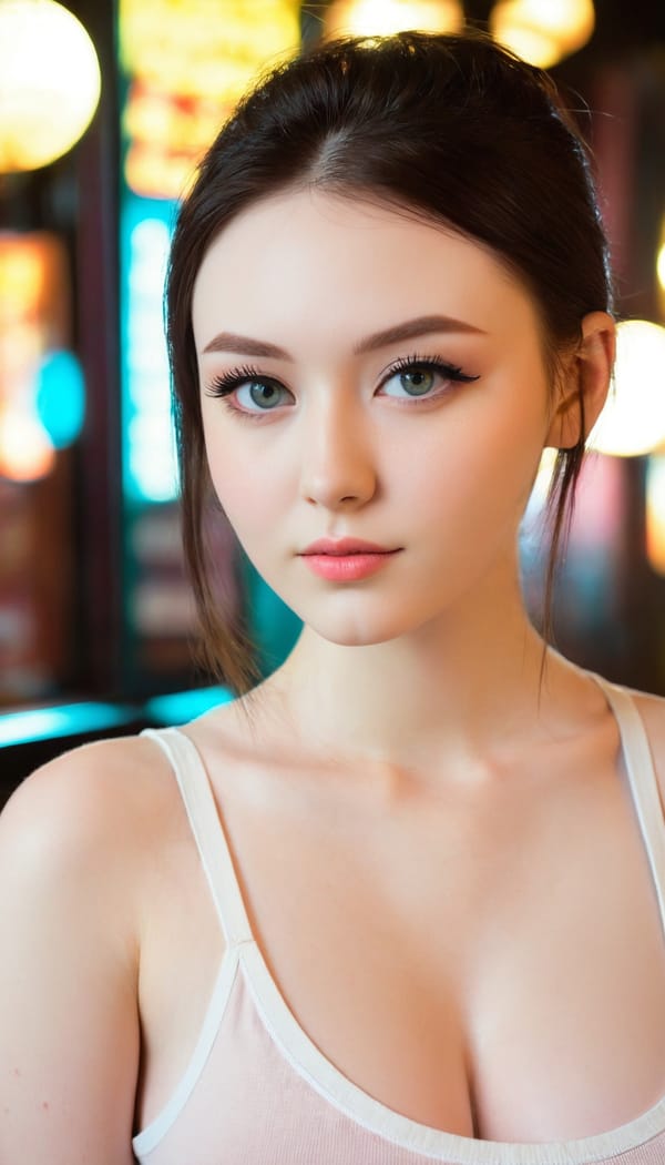 Tags: 21872187, SDXL
{"3": {"inputs": {"seed": 788025564772312, "steps": 32, "cfg": 7.17, "sampler_name": "dpmpp_2m", "scheduler": "karras", "denoise": 1.0, "model": ["27", 0], "positive": ["6", 0], "negative": ["7", 0], "latent_image": ["5", 0]}, "class_type": "KSampler"}, "4": {"inputs": {"ckpt_name": "juggernautXL_v8Rundiffusion.safetensors"}, "class_type": "CheckpointLoaderSimple"}, "5": {"inputs": {"width": 768, "height": 1344, "batch_size": 1}, "class_type": "EmptyLatentImage"}, "6": {"inputs": {"text": "19 year old girl, (pale skin:1.08), (slim:1.13), (sexy lips:0.98), (seductive pose:0.95), (idol:1.12), (beautiful eyes:1.14), (double eyelids:1.04), (cute:1.05), (seductive facial expression:1.08), (temptress:1.02), (blush:0.97), (eyelashes:1.00), (detailed face:1.12), (in a seductive pose:1.09), (large perky breasts:1.07), (cleavage:0.96), (thigh gap:1.02), (white tanktop:1.07), busy street, (soft lighting:1.03), (detailed skin:1.02), (candid cinema:1.02), (portra:1.02), (textured skin:1.05), (RAW:1.08), (natural looking skin:1.06), (skin fuzz:1.05), (film:1.07)", "clip": ["27", 1]}, "class_type": "CLIPTextEncode"}, "7": {"inputs": {"text": "(watermark:1.08), (distorted:1.08), (bad hands:1.05), (open mouth:1.05), (low resolution:1.13), (twisted:1.14), (worst quality:1.14)", "clip": ["27", 1]}, "class_type": "CLIPTextEncode"}, "8": {"inputs": {"samples": ["3", 0], "vae": ["4", 2]}, "class_type": "VAEDecode"}, "25": {"inputs": {"lora_name": "nudify_xl.safetensors", "strength_model": 0.34, "strength_clip": 0.36, "model": ["4", 0], "clip": ["4", 1]}, "class_type": "LoraLoader"}, "26": {"inputs": {"lora_name": "shirtlift_SDXL_v2.safetensors", "strength_model": 0.08, "strength_clip": 0.02, "model": ["25", 0], "clip": ["25", 1]}, "class_type": "LoraLoader"}, "27": {"inputs": {"lora_name": "PerfectEyesXL.safetensors", "strength_model": 0.17, "strength_clip": 0.14, "model": ["26", 0], "clip": ["26", 1]}, "class_type": "LoraLoader"}, "30": {"inputs": {"model_name": "4x_NMKD-Superscale-SP_178000_G.pth"}, "class_type": "UpscaleModelLoader"}, "31": {"inputs": {"upscale_model": ["30", 0], "image": ["8", 0]}, "class_type": "ImageUpscaleWithModel"}, "32": {"inputs": {"upscale_method": "lanczos", "scale_by": 0.5, "image": ["31", 0]}, "class_type": "ImageScaleBy"}, "33": {"inputs": {"pixels": ["32", 0], "vae": ["4", 2]}, "class_type": "VAEEncode"}, "34": {"inputs": {"seed": 788025564772312, "steps": 32, "cfg": 7.17, "sampler_name": "dpmpp_2m", "scheduler": "karras", "denoise": 0.3, "model": ["27", 0], "positive": ["6", 0], "negative": ["7", 0], "latent_image": ["33", 0]}, "class_type": "KSampler"}, "36": {"inputs": {"samples": ["34", 0], "vae": ["4", 2]}, "class_type": "VAEDecode"}, "39": {"inputs": {"filename_prefix": "comfyapi-1707724829800", "images": ["36", 0]}, "class_type": "SaveImage"}}