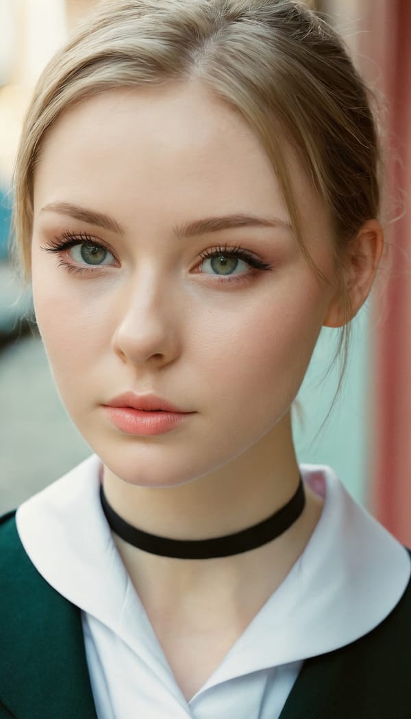 Tags: 21872187, SDXL
{"3": {"inputs": {"seed": 839244443435646, "steps": 64, "cfg": 5.67, "sampler_name": "dpmpp_2m", "scheduler": "karras", "denoise": 1.0, "model": ["27", 0], "positive": ["6", 0], "negative": ["7", 0], "latent_image": ["5", 0]}, "class_type": "KSampler"}, "4": {"inputs": {"ckpt_name": "juggernautxl.safetensors"}, "class_type": "CheckpointLoaderSimple"}, "5": {"inputs": {"width": 768, "height": 1344, "batch_size": 1}, "class_type": "EmptyLatentImage"}, "6": {"inputs": {"text": "28 year old girl, (irish:1.02), (russian:1.11), (slim:0.96), (double eyelids:0.97), (cute:0.99), (detailed face:0.96), (pale skin:0.99), (temptress:1.05), (eyelashes:0.98), (sexy lips:0.98), (idol:1.04), (blush:1.14), (beautiful eyes:1.12), (seductive pose:0.98), (seductive facial expression:1.06), (in a seductive pose:0.98), (large perky breasts:1.04), (cleavage:0.95), (thigh gap:1.04), (school uniform:1.14), choker, busy street, (detailed skin:1.07), (candid cinema:1.06), (textured skin:1.02), (film:1.05), (soft lighting:1.01), (skin fuzz:1.07), (natural looking skin:1.06), (portra:1.08), (RAW:1.06)", "clip": ["27", 1]}, "class_type": "CLIPTextEncode"}, "7": {"inputs": {"text": "(watermark:1.09), (open mouth:1.14), (twisted:1.06), (low resolution:1.08), (distorted:1.10), (bad hands:1.10), (worst quality:1.13)", "clip": ["27", 1]}, "class_type": "CLIPTextEncode"}, "8": {"inputs": {"samples": ["3", 0], "vae": ["4", 2]}, "class_type": "VAEDecode"}, "25": {"inputs": {"lora_name": "nudify_xl.safetensors", "strength_model": 0.34, "strength_clip": 0.23, "model": ["4", 0], "clip": ["4", 1]}, "class_type": "LoraLoader"}, "26": {"inputs": {"lora_name": "shirtlift_SDXL_v2.safetensors", "strength_model": 0.1, "strength_clip": 0.17, "model": ["25", 0], "clip": ["25", 1]}, "class_type": "LoraLoader"}, "27": {"inputs": {"lora_name": "PerfectEyesXL.safetensors", "strength_model": 0.0, "strength_clip": 0.13, "model": ["26", 0], "clip": ["26", 1]}, "class_type": "LoraLoader"}, "30": {"inputs": {"model_name": "4x_NMKD-Superscale-SP_178000_G.pth"}, "class_type": "UpscaleModelLoader"}, "31": {"inputs": {"upscale_model": ["30", 0], "image": ["8", 0]}, "class_type": "ImageUpscaleWithModel"}, "32": {"inputs": {"upscale_method": "lanczos", "scale_by": 0.5, "image": ["31", 0]}, "class_type": "ImageScaleBy"}, "33": {"inputs": {"pixels": ["32", 0], "vae": ["4", 2]}, "class_type": "VAEEncode"}, "34": {"inputs": {"seed": 839244443435646, "steps": 64, "cfg": 5.67, "sampler_name": "dpmpp_2m", "scheduler": "karras", "denoise": 0.3, "model": ["27", 0], "positive": ["6", 0], "negative": ["7", 0], "latent_image": ["33", 0]}, "class_type": "KSampler"}, "36": {"inputs": {"samples": ["34", 0], "vae": ["4", 2]}, "class_type": "VAEDecode"}, "39": {"inputs": {"filename_prefix": "comfyapi-1731744645221", "images": ["36", 0]}, "class_type": "SaveImage"}}