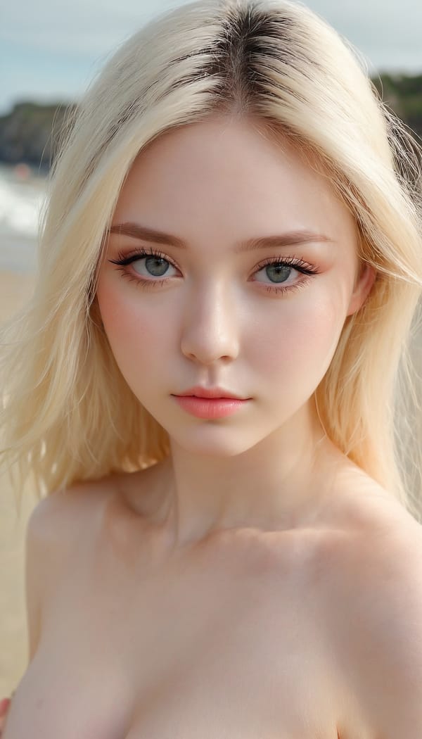 Tags: 21872187, SDXL
{"3": {"inputs": {"seed": 838680779237368, "steps": 32, "cfg": 6.09, "sampler_name": "dpmpp_2m", "scheduler": "karras", "denoise": 1.0, "model": ["27", 0], "positive": ["6", 0], "negative": ["7", 0], "latent_image": ["5", 0]}, "class_type": "KSampler"}, "4": {"inputs": {"ckpt_name": "juggernautxl.safetensors"}, "class_type": "CheckpointLoaderSimple"}, "5": {"inputs": {"width": 768, "height": 1344, "batch_size": 1}, "class_type": "EmptyLatentImage"}, "6": {"inputs": {"text": "20 year old girl, (seductive facial expression:0.97), (eyelashes:1.03), (blush:1.07), (sexy lips:1.04), (slim:0.95), (temptress:0.97), (seductive pose:0.95), (double eyelids:1.13), (idol:1.06), (detailed face:1.01), (beautiful eyes:1.09), (cute:1.01), (pale skin:1.14), (in a seductive pose:1.10), (large perky breasts:1.02), (cleavage:0.98), (thigh gap:1.11), strolling (nude:1.03) at a beach, (film:1.02), (RAW:1.06), (candid cinema:1.04), (detailed skin:1.07), (textured skin:1.08), (skin fuzz:1.02), (soft lighting:1.07), (natural looking skin:1.04)", "clip": ["27", 1]}, "class_type": "CLIPTextEncode"}, "7": {"inputs": {"text": "(twisted:1.11), (worst quality:1.05), (bad hands:1.07), (distorted:1.10), (open mouth:1.11), (watermark:1.08), (low resolution:1.13)", "clip": ["27", 1]}, "class_type": "CLIPTextEncode"}, "8": {"inputs": {"samples": ["3", 0], "vae": ["4", 2]}, "class_type": "VAEDecode"}, "25": {"inputs": {"lora_name": "nudify_xl.safetensors", "strength_model": 0.38, "strength_clip": 0.37, "model": ["4", 0], "clip": ["4", 1]}, "class_type": "LoraLoader"}, "26": {"inputs": {"lora_name": "shirtlift_SDXL_v2.safetensors", "strength_model": 0.01, "strength_clip": 0.12, "model": ["25", 0], "clip": ["25", 1]}, "class_type": "LoraLoader"}, "27": {"inputs": {"lora_name": "PerfectEyesXL.safetensors", "strength_model": 0.05, "strength_clip": 0.09, "model": ["26", 0], "clip": ["26", 1]}, "class_type": "LoraLoader"}, "30": {"inputs": {"model_name": "4x_NMKD-Superscale-SP_178000_G.pth"}, "class_type": "UpscaleModelLoader"}, "31": {"inputs": {"upscale_model": ["30", 0], "image": ["8", 0]}, "class_type": "ImageUpscaleWithModel"}, "32": {"inputs": {"upscale_method": "lanczos", "scale_by": 0.5, "image": ["31", 0]}, "class_type": "ImageScaleBy"}, "33": {"inputs": {"pixels": ["32", 0], "vae": ["4", 2]}, "class_type": "VAEEncode"}, "34": {"inputs": {"seed": 838680779237368, "steps": 32, "cfg": 6.09, "sampler_name": "dpmpp_2m", "scheduler": "karras", "denoise": 0.3, "model": ["27", 0], "positive": ["6", 0], "negative": ["7", 0], "latent_image": ["33", 0]}, "class_type": "KSampler"}, "36": {"inputs": {"samples": ["34", 0], "vae": ["4", 2]}, "class_type": "VAEDecode"}, "39": {"inputs": {"filename_prefix": "comfyapi-1716483978552", "images": ["36", 0]}, "class_type": "SaveImage"}}