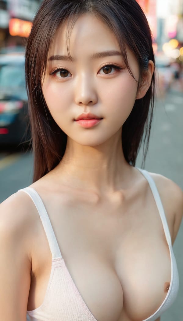 Tags: 21872187, SDXL
{"3": {"inputs": {"seed": 206979694692880, "steps": 32, "cfg": 5.91, "sampler_name": "dpmpp_2m", "scheduler": "karras", "denoise": 1.0, "model": ["27", 0], "positive": ["6", 0], "negative": ["7", 0], "latent_image": ["5", 0]}, "class_type": "KSampler"}, "4": {"inputs": {"ckpt_name": "juggernautxl.safetensors"}, "class_type": "CheckpointLoaderSimple"}, "5": {"inputs": {"width": 768, "height": 1344, "batch_size": 1}, "class_type": "EmptyLatentImage"}, "6": {"inputs": {"text": "22 year old girl, (chinese:1.12), (korean:1.07), (double eyelids:1.10), (cute:0.99), (beautiful eyes:1.11), (slim:1.08), (seductive pose:1.13), (temptress:1.09), (idol:1.01), (eyelashes:1.13), (detailed face:1.04), (seductive facial expression:1.06), (blush:1.12), (pale skin:0.97), (sexy lips:1.08), (on all fours:0.97), (spreading ass cheeks:0.95), (from behind:0.96), (backboob:0.97), (white tanktop:1.08), busy street, (film:1.09), (natural looking skin:1.02), (detailed skin:1.01), (skin fuzz:1.08), (RAW:1.01), (textured skin:1.06), (candid cinema:1.04), (soft lighting:1.03), (portra:1.05)", "clip": ["27", 1]}, "class_type": "CLIPTextEncode"}, "7": {"inputs": {"text": "(bad hands:1.06), (distorted:1.08), (worst quality:1.05), (open mouth:1.07), (twisted:1.05), (low resolution:1.09), (watermark:1.06)", "clip": ["27", 1]}, "class_type": "CLIPTextEncode"}, "8": {"inputs": {"samples": ["3", 0], "vae": ["4", 2]}, "class_type": "VAEDecode"}, "25": {"inputs": {"lora_name": "nudify_xl.safetensors", "strength_model": 0.15, "strength_clip": 0.2, "model": ["4", 0], "clip": ["4", 1]}, "class_type": "LoraLoader"}, "26": {"inputs": {"lora_name": "shirtlift_SDXL_v2.safetensors", "strength_model": 0.03, "strength_clip": 0.09, "model": ["25", 0], "clip": ["25", 1]}, "class_type": "LoraLoader"}, "27": {"inputs": {"lora_name": "PerfectEyesXL.safetensors", "strength_model": 0.18, "strength_clip": 0.12, "model": ["26", 0], "clip": ["26", 1]}, "class_type": "LoraLoader"}, "30": {"inputs": {"model_name": "4x_NMKD-Superscale-SP_178000_G.pth"}, "class_type": "UpscaleModelLoader"}, "31": {"inputs": {"upscale_model": ["30", 0], "image": ["8", 0]}, "class_type": "ImageUpscaleWithModel"}, "32": {"inputs": {"upscale_method": "lanczos", "scale_by": 0.5, "image": ["31", 0]}, "class_type": "ImageScaleBy"}, "33": {"inputs": {"pixels": ["32", 0], "vae": ["4", 2]}, "class_type": "VAEEncode"}, "34": {"inputs": {"seed": 206979694692880, "steps": 32, "cfg": 5.91, "sampler_name": "dpmpp_2m", "scheduler": "karras", "denoise": 0.3, "model": ["27", 0], "positive": ["6", 0], "negative": ["7", 0], "latent_image": ["33", 0]}, "class_type": "KSampler"}, "36": {"inputs": {"samples": ["34", 0], "vae": ["4", 2]}, "class_type": "VAEDecode"}, "39": {"inputs": {"filename_prefix": "comfyapi-1726805295173", "images": ["36", 0]}, "class_type": "SaveImage"}}