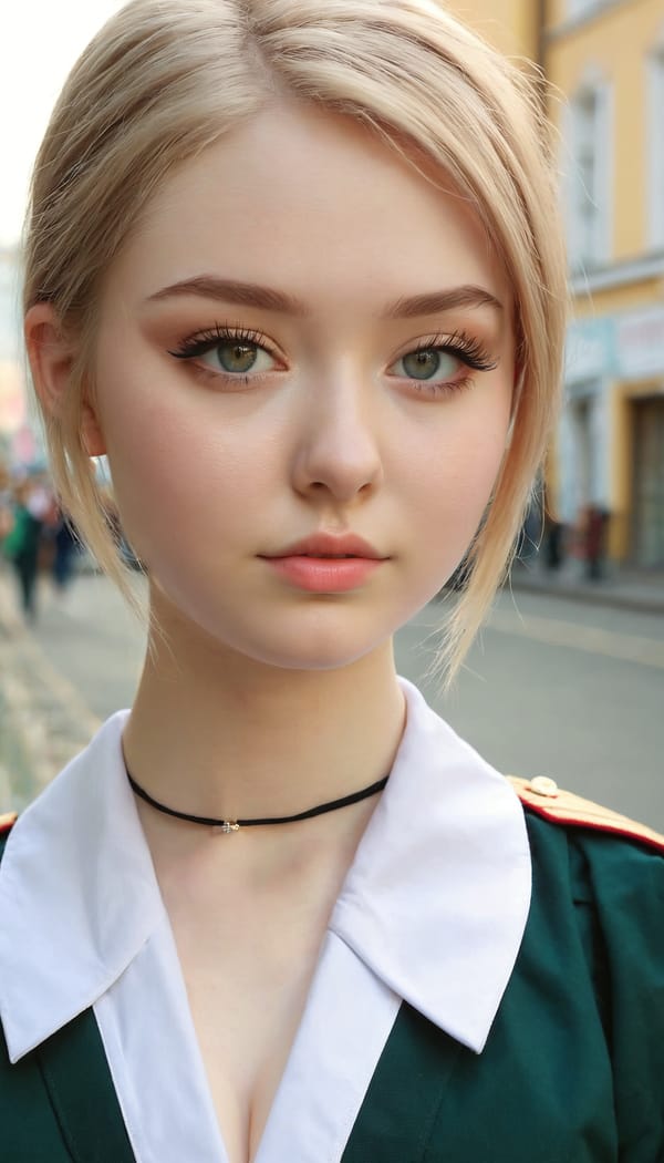 Tags: 21872187, SDXL
{"3": {"inputs": {"seed": 210590105136543, "steps": 32, "cfg": 7.9, "sampler_name": "dpmpp_2m", "scheduler": "karras", "denoise": 1.0, "model": ["27", 0], "positive": ["6", 0], "negative": ["7", 0], "latent_image": ["5", 0]}, "class_type": "KSampler"}, "4": {"inputs": {"ckpt_name": "juggernautxl.safetensors"}, "class_type": "CheckpointLoaderSimple"}, "5": {"inputs": {"width": 768, "height": 1344, "batch_size": 1}, "class_type": "EmptyLatentImage"}, "6": {"inputs": {"text": "21 year old girl, (russian:1.02), (irish:0.99), (seductive facial expression:0.96), (seductive pose:1.01), (blush:1.05), (beautiful eyes:0.95), (pale skin:1.05), (double eyelids:1.01), (eyelashes:1.11), (idol:1.13), (cute:0.98), (sexy lips:1.08), (temptress:1.13), (slim:1.09), (detailed face:1.10), (in a seductive pose:1.02), (large perky breasts:1.13), (cleavage:0.98), (thigh gap:1.14), (school uniform:1.13), choker, busy street, (RAW:1.05), (candid cinema:1.09), (detailed skin:1.07), (soft lighting:1.05), (film:1.02), (natural looking skin:1.04), (portra:1.09), (textured skin:1.04)", "clip": ["27", 1]}, "class_type": "CLIPTextEncode"}, "7": {"inputs": {"text": "(bad hands:1.08), (worst quality:1.14), (twisted:1.07), (distorted:1.08), (watermark:1.12), (open mouth:1.14), (low resolution:1.09)", "clip": ["27", 1]}, "class_type": "CLIPTextEncode"}, "8": {"inputs": {"samples": ["3", 0], "vae": ["4", 2]}, "class_type": "VAEDecode"}, "25": {"inputs": {"lora_name": "nudify_xl.safetensors", "strength_model": 0.25, "strength_clip": 0.34, "model": ["4", 0], "clip": ["4", 1]}, "class_type": "LoraLoader"}, "26": {"inputs": {"lora_name": "shirtlift_SDXL_v2.safetensors", "strength_model": 0.13, "strength_clip": 0.0, "model": ["25", 0], "clip": ["25", 1]}, "class_type": "LoraLoader"}, "27": {"inputs": {"lora_name": "PerfectEyesXL.safetensors", "strength_model": 0.09, "strength_clip": 0.17, "model": ["26", 0], "clip": ["26", 1]}, "class_type": "LoraLoader"}, "30": {"inputs": {"model_name": "4x_NMKD-Superscale-SP_178000_G.pth"}, "class_type": "UpscaleModelLoader"}, "31": {"inputs": {"upscale_model": ["30", 0], "image": ["8", 0]}, "class_type": "ImageUpscaleWithModel"}, "32": {"inputs": {"upscale_method": "lanczos", "scale_by": 0.5, "image": ["31", 0]}, "class_type": "ImageScaleBy"}, "33": {"inputs": {"pixels": ["32", 0], "vae": ["4", 2]}, "class_type": "VAEEncode"}, "34": {"inputs": {"seed": 210590105136543, "steps": 32, "cfg": 7.9, "sampler_name": "dpmpp_2m", "scheduler": "karras", "denoise": 0.3, "model": ["27", 0], "positive": ["6", 0], "negative": ["7", 0], "latent_image": ["33", 0]}, "class_type": "KSampler"}, "36": {"inputs": {"samples": ["34", 0], "vae": ["4", 2]}, "class_type": "VAEDecode"}, "39": {"inputs": {"filename_prefix": "comfyapi-1718475519645", "images": ["36", 0]}, "class_type": "SaveImage"}}