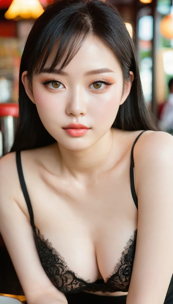 Tags: 21872187, SDXL
{"3": {"inputs": {"seed": 648809684968831, "steps": 32, "cfg": 5.87, "sampler_name": "dpmpp_2m", "scheduler": "karras", "denoise": 1.0, "model": ["27", 0], "positive": ["6", 0], "negative": ["7", 0], "latent_image": ["5", 0]}, "class_type": "KSampler"}, "4": {"inputs": {"ckpt_name": "juggernautxl.safetensors"}, "class_type": "CheckpointLoaderSimple"}, "5": {"inputs": {"width": 768, "height": 1344, "batch_size": 1}, "class_type": "EmptyLatentImage"}, "6": {"inputs": {"text": "26 year old girl, (irish:0.98), (taiwanese:1.04), (pale skin:0.97), (detailed face:1.04), (cute:1.01), (sexy lips:0.99), (double eyelids:0.97), (idol:1.13), (beautiful eyes:1.11), (blush:1.10), (seductive pose:1.14), (slim:1.01), (seductive facial expression:1.12), (temptress:1.13), (eyelashes:1.04), (on all fours:1.14), (spreading ass cheeks:1.10), (from behind:1.06), (backboob:0.97), (a waitress in uniform:0.95) working at a restaurant, (RAW:1.09), (natural looking skin:1.01), (portra:1.06), (candid cinema:1.01), (textured skin:1.06), (detailed skin:1.07), (skin fuzz:1.03), (soft lighting:1.00), (film:1.07)", "clip": ["27", 1]}, "class_type": "CLIPTextEncode"}, "7": {"inputs": {"text": "(worst quality:1.06), (low resolution:1.08), (open mouth:1.07), (watermark:1.13), (twisted:1.14), (distorted:1.06)", "clip": ["27", 1]}, "class_type": "CLIPTextEncode"}, "8": {"inputs": {"samples": ["3", 0], "vae": ["4", 2]}, "class_type": "VAEDecode"}, "25": {"inputs": {"lora_name": "nudify_xl.safetensors", "strength_model": 0.13, "strength_clip": 0.29, "model": ["4", 0], "clip": ["4", 1]}, "class_type": "LoraLoader"}, "26": {"inputs": {"lora_name": "shirtlift_SDXL_v2.safetensors", "strength_model": 0.0, "strength_clip": 0.08, "model": ["25", 0], "clip": ["25", 1]}, "class_type": "LoraLoader"}, "27": {"inputs": {"lora_name": "PerfectEyesXL.safetensors", "strength_model": 0.11, "strength_clip": 0.19, "model": ["26", 0], "clip": ["26", 1]}, "class_type": "LoraLoader"}, "30": {"inputs": {"model_name": "4x_NMKD-Superscale-SP_178000_G.pth"}, "class_type": "UpscaleModelLoader"}, "31": {"inputs": {"upscale_model": ["30", 0], "image": ["8", 0]}, "class_type": "ImageUpscaleWithModel"}, "32": {"inputs": {"upscale_method": "lanczos", "scale_by": 0.5, "image": ["31", 0]}, "class_type": "ImageScaleBy"}, "33": {"inputs": {"pixels": ["32", 0], "vae": ["4", 2]}, "class_type": "VAEEncode"}, "34": {"inputs": {"seed": 648809684968831, "steps": 32, "cfg": 5.87, "sampler_name": "dpmpp_2m", "scheduler": "karras", "denoise": 0.3, "model": ["27", 0], "positive": ["6", 0], "negative": ["7", 0], "latent_image": ["33", 0]}, "class_type": "KSampler"}, "36": {"inputs": {"samples": ["34", 0], "vae": ["4", 2]}, "class_type": "VAEDecode"}, "39": {"inputs": {"filename_prefix": "comfyapi-1733681416788", "images": ["36", 0]}, "class_type": "SaveImage"}}