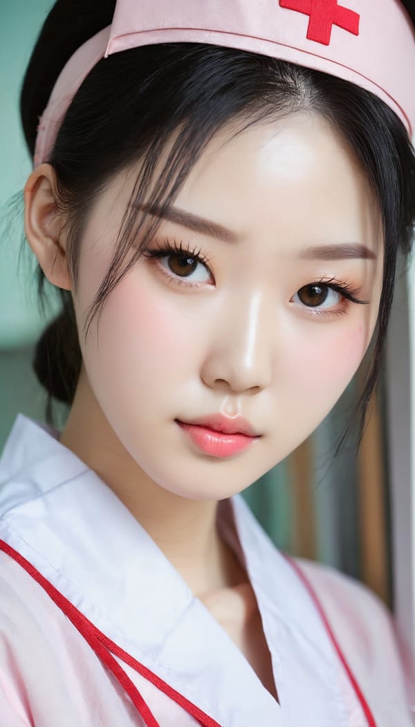 Tags: 21872187, SDXL
{"3": {"inputs": {"seed": 832251386118900, "steps": 32, "cfg": 7.25, "sampler_name": "dpmpp_2m", "scheduler": "karras", "denoise": 1.0, "model": ["27", 0], "positive": ["6", 0], "negative": ["7", 0], "latent_image": ["5", 0]}, "class_type": "KSampler"}, "4": {"inputs": {"ckpt_name": "juggernautxl.safetensors"}, "class_type": "CheckpointLoaderSimple"}, "5": {"inputs": {"width": 768, "height": 1344, "batch_size": 1}, "class_type": "EmptyLatentImage"}, "6": {"inputs": {"text": "21 year old girl, (chinese:1.03), (korean:1.05), (pale skin:1.11), (temptress:0.97), (seductive pose:1.11), (blush:1.14), (idol:1.14), (detailed face:1.00), (slim:1.03), (seductive facial expression:0.95), (beautiful eyes:0.98), (sexy lips:1.07), (double eyelids:1.09), (eyelashes:1.05), (in a seductive pose:0.99), (large perky breasts:0.99), (cleavage:0.98), (thigh gap:0.96), (nurse in uniform:1.12) working in a hospital ward, (textured skin:1.01), (detailed skin:1.09), (skin fuzz:1.01), (film:1.06), (RAW:1.08), (portra:1.05), (candid cinema:1.02), (natural looking skin:1.04), (soft lighting:1.06)", "clip": ["27", 1]}, "class_type": "CLIPTextEncode"}, "7": {"inputs": {"text": "(bad hands:1.08), (twisted:1.05), (low resolution:1.10), (watermark:1.13), (open mouth:1.11), (distorted:1.12), (worst quality:1.07)", "clip": ["27", 1]}, "class_type": "CLIPTextEncode"}, "8": {"inputs": {"samples": ["3", 0], "vae": ["4", 2]}, "class_type": "VAEDecode"}, "25": {"inputs": {"lora_name": "nudify_xl.safetensors", "strength_model": 0.01, "strength_clip": 0.04, "model": ["4", 0], "clip": ["4", 1]}, "class_type": "LoraLoader"}, "26": {"inputs": {"lora_name": "shirtlift_SDXL_v2.safetensors", "strength_model": 0.1, "strength_clip": 0.06, "model": ["25", 0], "clip": ["25", 1]}, "class_type": "LoraLoader"}, "27": {"inputs": {"lora_name": "PerfectEyesXL.safetensors", "strength_model": 0.12, "strength_clip": 0.06, "model": ["26", 0], "clip": ["26", 1]}, "class_type": "LoraLoader"}, "30": {"inputs": {"model_name": "4x_NMKD-Superscale-SP_178000_G.pth"}, "class_type": "UpscaleModelLoader"}, "31": {"inputs": {"upscale_model": ["30", 0], "image": ["8", 0]}, "class_type": "ImageUpscaleWithModel"}, "32": {"inputs": {"upscale_method": "lanczos", "scale_by": 0.5, "image": ["31", 0]}, "class_type": "ImageScaleBy"}, "33": {"inputs": {"pixels": ["32", 0], "vae": ["4", 2]}, "class_type": "VAEEncode"}, "34": {"inputs": {"seed": 832251386118900, "steps": 32, "cfg": 7.25, "sampler_name": "dpmpp_2m", "scheduler": "karras", "denoise": 0.3, "model": ["27", 0], "positive": ["6", 0], "negative": ["7", 0], "latent_image": ["33", 0]}, "class_type": "KSampler"}, "36": {"inputs": {"samples": ["34", 0], "vae": ["4", 2]}, "class_type": "VAEDecode"}, "39": {"inputs": {"filename_prefix": "comfyapi-1713892743269", "images": ["36", 0]}, "class_type": "SaveImage"}}