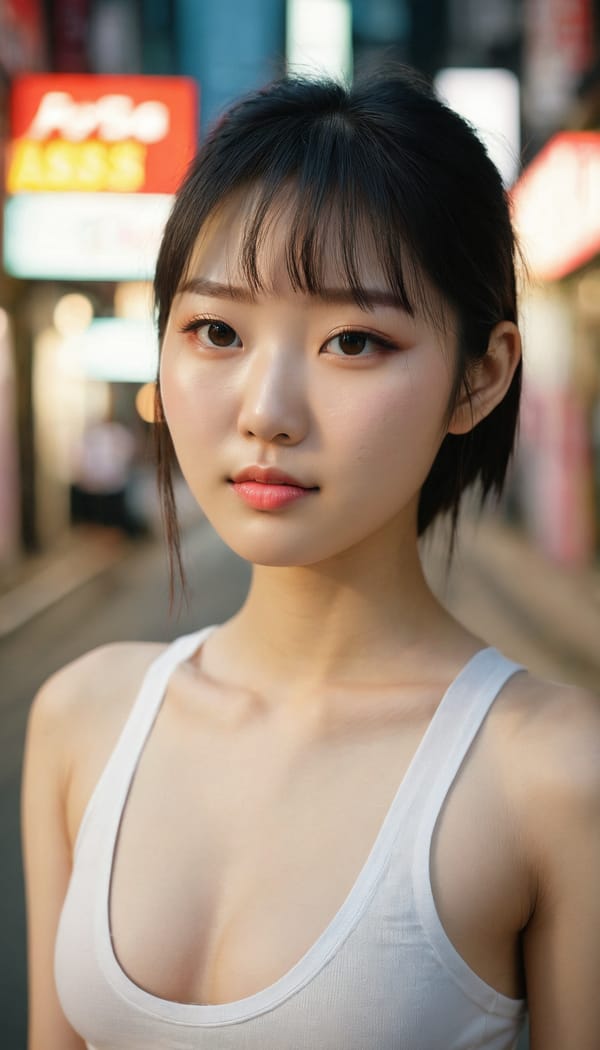 Tags: 21872187, SDXL
{"3": {"inputs": {"seed": 435405621048542, "steps": 64, "cfg": 5.15, "sampler_name": "dpmpp_2m", "scheduler": "karras", "denoise": 1.0, "model": ["27", 0], "positive": ["6", 0], "negative": ["7", 0], "latent_image": ["5", 0]}, "class_type": "KSampler"}, "4": {"inputs": {"ckpt_name": "juggernautxl.safetensors"}, "class_type": "CheckpointLoaderSimple"}, "5": {"inputs": {"width": 768, "height": 1344, "batch_size": 1}, "class_type": "EmptyLatentImage"}, "6": {"inputs": {"text": "21 year old girl, (korean:1.14), (taiwanese:1.10), (sexy lips:1.03), (temptress:1.08), (pale skin:1.03), (slim:1.03), (seductive facial expression:1.13), (blush:1.04), (seductive pose:1.06), (eyelashes:1.03), (cute:0.97), (double eyelids:1.09), (beautiful eyes:0.98), (perky ass:1.13), (exposed ass:1.10), (looking back:1.12), (sexy ass:1.02), (thigh gap:1.08), (white tanktop:0.97), busy street, (RAW:1.08), (soft lighting:1.04), (film:1.08), (portra:1.08), (natural looking skin:1.09), (skin fuzz:1.08), (textured skin:1.00), (detailed skin:1.05), (candid cinema:1.03)", "clip": ["27", 1]}, "class_type": "CLIPTextEncode"}, "7": {"inputs": {"text": "(watermark:1.14), (twisted:1.13), (bad hands:1.11), (worst quality:1.14), (distorted:1.09), (open mouth:1.12)", "clip": ["27", 1]}, "class_type": "CLIPTextEncode"}, "8": {"inputs": {"samples": ["3", 0], "vae": ["4", 2]}, "class_type": "VAEDecode"}, "25": {"inputs": {"lora_name": "nudify_xl.safetensors", "strength_model": 0.14, "strength_clip": 0.03, "model": ["4", 0], "clip": ["4", 1]}, "class_type": "LoraLoader"}, "26": {"inputs": {"lora_name": "shirtlift_SDXL_v2.safetensors", "strength_model": 0.07, "strength_clip": 0.12, "model": ["25", 0], "clip": ["25", 1]}, "class_type": "LoraLoader"}, "27": {"inputs": {"lora_name": "PerfectEyesXL.safetensors", "strength_model": 0.04, "strength_clip": 0.08, "model": ["26", 0], "clip": ["26", 1]}, "class_type": "LoraLoader"}, "30": {"inputs": {"model_name": "4x_NMKD-Superscale-SP_178000_G.pth"}, "class_type": "UpscaleModelLoader"}, "31": {"inputs": {"upscale_model": ["30", 0], "image": ["8", 0]}, "class_type": "ImageUpscaleWithModel"}, "32": {"inputs": {"upscale_method": "lanczos", "scale_by": 0.5, "image": ["31", 0]}, "class_type": "ImageScaleBy"}, "33": {"inputs": {"pixels": ["32", 0], "vae": ["4", 2]}, "class_type": "VAEEncode"}, "34": {"inputs": {"seed": 435405621048542, "steps": 64, "cfg": 5.15, "sampler_name": "dpmpp_2m", "scheduler": "karras", "denoise": 0.3, "model": ["27", 0], "positive": ["6", 0], "negative": ["7", 0], "latent_image": ["33", 0]}, "class_type": "KSampler"}, "36": {"inputs": {"samples": ["34", 0], "vae": ["4", 2]}, "class_type": "VAEDecode"}, "39": {"inputs": {"filename_prefix": "comfyapi-1732807338520", "images": ["36", 0]}, "class_type": "SaveImage"}}