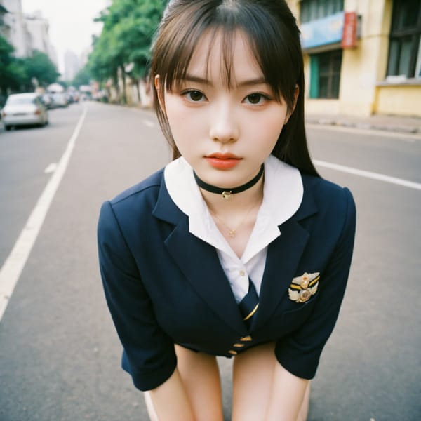 Tags: 21872187, SDXL
{"3": {"inputs": {"seed": 886546511479992, "steps": 32, "cfg": 6.27, "sampler_name": "dpmpp_2m", "scheduler": "karras", "denoise": 1.0, "model": ["27", 0], "positive": ["6", 0], "negative": ["7", 0], "latent_image": ["5", 0]}, "class_type": "KSampler"}, "4": {"inputs": {"ckpt_name": "helloworldxl.safetensors"}, "class_type": "CheckpointLoaderSimple"}, "5": {"inputs": {"width": 1024, "height": 1024, "batch_size": 1}, "class_type": "EmptyLatentImage"}, "6": {"inputs": {"text": "19 year old girl, (russian:0.96), (taiwanese:1.07), (seductive facial expression:1.06), (seductive pose:0.97), (blush:1.10), (slim:1.01), (double eyelids:1.04), (pale skin:1.14), (idol:1.14), (sexy lips:1.14), (eyelashes:1.02), (temptress:1.13), (beautiful eyes:0.99), (cute:1.07), (detailed face:1.00), (in a seductive pose:1.08), (large perky breasts:1.01), (cleavage:1.00), (thigh gap:0.97), (school uniform:0.99), choker, busy street, (portra:1.00), (candid cinema:1.05), (RAW:1.06), (soft lighting:1.07), (textured skin:1.07), (detailed skin:1.05), (natural looking skin:1.05), (film:1.00), (skin fuzz:1.04)", "clip": ["27", 1]}, "class_type": "CLIPTextEncode"}, "7": {"inputs": {"text": "(open mouth:1.05), (watermark:1.05), (bad hands:1.07), (low resolution:1.05), (twisted:1.09), (distorted:1.09), (worst quality:1.06)", "clip": ["27", 1]}, "class_type": "CLIPTextEncode"}, "8": {"inputs": {"samples": ["3", 0], "vae": ["4", 2]}, "class_type": "VAEDecode"}, "25": {"inputs": {"lora_name": "nudify_xl.safetensors", "strength_model": 0.38, "strength_clip": 0.37, "model": ["4", 0], "clip": ["4", 1]}, "class_type": "LoraLoader"}, "26": {"inputs": {"lora_name": "shirtlift_SDXL_v2.safetensors", "strength_model": 0.04, "strength_clip": 0.06, "model": ["25", 0], "clip": ["25", 1]}, "class_type": "LoraLoader"}, "27": {"inputs": {"lora_name": "PerfectEyesXL.safetensors", "strength_model": 0.14, "strength_clip": 0.03, "model": ["26", 0], "clip": ["26", 1]}, "class_type": "LoraLoader"}, "30": {"inputs": {"model_name": "4x_NMKD-Superscale-SP_178000_G.pth"}, "class_type": "UpscaleModelLoader"}, "31": {"inputs": {"upscale_model": ["30", 0], "image": ["8", 0]}, "class_type": "ImageUpscaleWithModel"}, "32": {"inputs": {"upscale_method": "lanczos", "scale_by": 0.5, "image": ["31", 0]}, "class_type": "ImageScaleBy"}, "33": {"inputs": {"pixels": ["32", 0], "vae": ["4", 2]}, "class_type": "VAEEncode"}, "34": {"inputs": {"seed": 886546511479992, "steps": 32, "cfg": 6.27, "sampler_name": "dpmpp_2m", "scheduler": "karras", "denoise": 0.3, "model": ["27", 0], "positive": ["6", 0], "negative": ["7", 0], "latent_image": ["33", 0]}, "class_type": "KSampler"}, "36": {"inputs": {"samples": ["34", 0], "vae": ["4", 2]}, "class_type": "VAEDecode"}, "39": {"inputs": {"filename_prefix": "comfyapi-1714476975499", "images": ["36", 0]}, "class_type": "SaveImage"}}