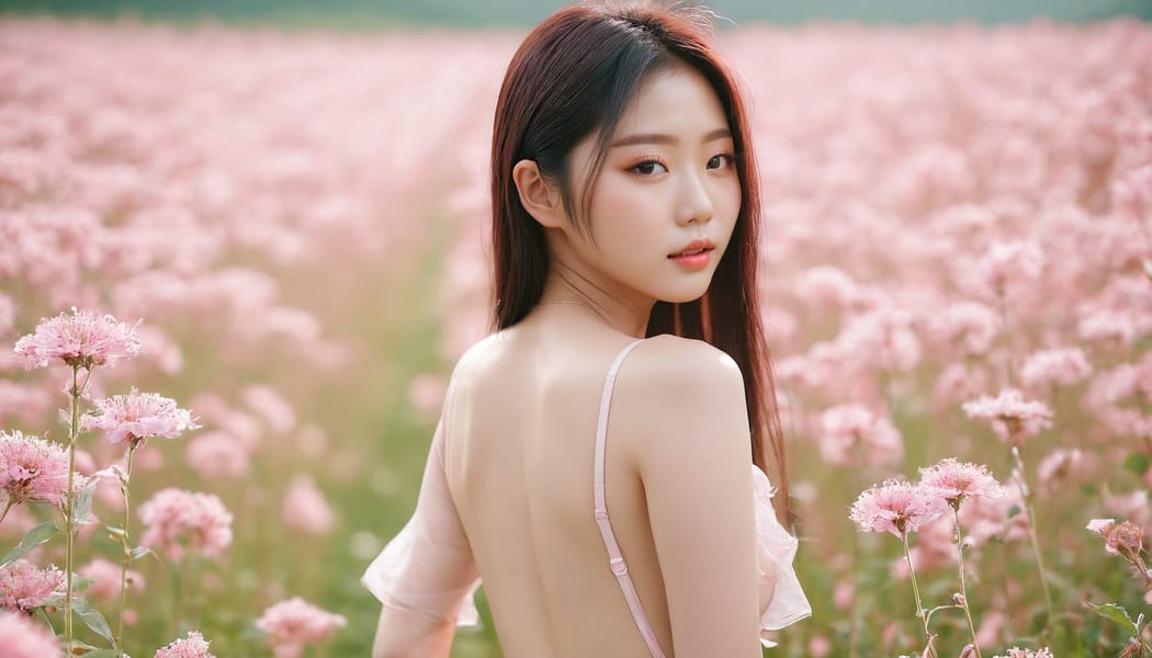 Tags: 21872187, SDXL
{"3": {"inputs": {"seed": 375052099621048, "steps": 32, "cfg": 7.56, "sampler_name": "dpmpp_2m", "scheduler": "karras", "denoise": 1.0, "model": ["27", 0], "positive": ["6", 0], "negative": ["7", 0], "latent_image": ["5", 0]}, "class_type": "KSampler"}, "4": {"inputs": {"ckpt_name": "juggernautxl.safetensors"}, "class_type": "CheckpointLoaderSimple"}, "5": {"inputs": {"width": 1344, "height": 768, "batch_size": 1}, "class_type": "EmptyLatentImage"}, "6": {"inputs": {"text": "26 year old girl, (korean:1.02), (seductive facial expression:0.95), (seductive pose:1.08), (double eyelids:1.12), (cute:0.97), (slim:0.97), (idol:1.08), (temptress:1.00), (blush:1.10), (sexy lips:0.98), (detailed face:1.10), (beautiful eyes:1.02), (eyelashes:1.00), (perky ass:1.11), (exposed ass:0.95), (looking back:1.03), (sexy ass:1.11), (thigh gap:1.02), wearing (translucent clothes:1.11) on a flower field, (RAW:1.04), (candid cinema:1.08), (skin fuzz:1.08), (detailed skin:1.09), (natural looking skin:1.04), (textured skin:1.06), (soft lighting:1.02), (portra:1.00), (film:1.08)", "clip": ["27", 1]}, "class_type": "CLIPTextEncode"}, "7": {"inputs": {"text": "(watermark:1.08), (twisted:1.07), (bad hands:1.05), (distorted:1.07), (worst quality:1.11), (open mouth:1.13), (low resolution:1.11)", "clip": ["27", 1]}, "class_type": "CLIPTextEncode"}, "8": {"inputs": {"samples": ["3", 0], "vae": ["4", 2]}, "class_type": "VAEDecode"}, "25": {"inputs": {"lora_name": "nudify_xl.safetensors", "strength_model": 0.21, "strength_clip": 0.32, "model": ["4", 0], "clip": ["4", 1]}, "class_type": "LoraLoader"}, "26": {"inputs": {"lora_name": "shirtlift_SDXL_v2.safetensors", "strength_model": 0.01, "strength_clip": 0.07, "model": ["25", 0], "clip": ["25", 1]}, "class_type": "LoraLoader"}, "27": {"inputs": {"lora_name": "PerfectEyesXL.safetensors", "strength_model": 0.11, "strength_clip": 0.0, "model": ["26", 0], "clip": ["26", 1]}, "class_type": "LoraLoader"}, "30": {"inputs": {"model_name": "4x_NMKD-Superscale-SP_178000_G.pth"}, "class_type": "UpscaleModelLoader"}, "31": {"inputs": {"upscale_model": ["30", 0], "image": ["8", 0]}, "class_type": "ImageUpscaleWithModel"}, "32": {"inputs": {"upscale_method": "lanczos", "scale_by": 0.5, "image": ["31", 0]}, "class_type": "ImageScaleBy"}, "33": {"inputs": {"pixels": ["32", 0], "vae": ["4", 2]}, "class_type": "VAEEncode"}, "34": {"inputs": {"seed": 375052099621048, "steps": 32, "cfg": 7.56, "sampler_name": "dpmpp_2m", "scheduler": "karras", "denoise": 0.3, "model": ["27", 0], "positive": ["6", 0], "negative": ["7", 0], "latent_image": ["33", 0]}, "class_type": "KSampler"}, "36": {"inputs": {"samples": ["34", 0], "vae": ["4", 2]}, "class_type": "VAEDecode"}, "39": {"inputs": {"filename_prefix": "comfyapi-1714137559099", "images": ["36", 0]}, "class_type": "SaveImage"}}