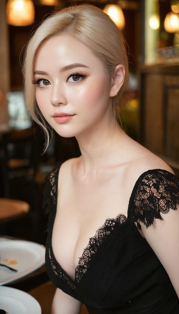 Tags: 21872187, SDXL
{"3": {"inputs": {"seed": 418952437911195, "steps": 64, "cfg": 5.12, "sampler_name": "dpmpp_2m", "scheduler": "karras", "denoise": 1.0, "model": ["27", 0], "positive": ["6", 0], "negative": ["7", 0], "latent_image": ["5", 0]}, "class_type": "KSampler"}, "4": {"inputs": {"ckpt_name": "juggernautxl.safetensors"}, "class_type": "CheckpointLoaderSimple"}, "5": {"inputs": {"width": 768, "height": 1344, "batch_size": 1}, "class_type": "EmptyLatentImage"}, "6": {"inputs": {"text": "28 year old girl, (temptress:0.98), (double eyelids:1.08), (cute:0.98), (blush:0.95), (idol:1.00), (seductive facial expression:1.10), (sexy lips:1.07), (seductive pose:1.05), (pale skin:1.10), (beautiful eyes:1.11), (eyelashes:1.10), (detailed face:0.99), (slim:1.02), (on all fours:1.04), (spreading ass cheeks:0.96), (from behind:1.13), (backboob:1.01), (wearing a little black dress:1.01) at a fine dining restaurant, (natural looking skin:1.08), (textured skin:1.03), (soft lighting:1.00), (portra:1.00), (film:1.03), (candid cinema:1.06), (RAW:1.02), (detailed skin:1.08)", "clip": ["27", 1]}, "class_type": "CLIPTextEncode"}, "7": {"inputs": {"text": "(bad hands:1.12), (distorted:1.08), (twisted:1.05), (low resolution:1.06), (open mouth:1.07), (watermark:1.09), (worst quality:1.07)", "clip": ["27", 1]}, "class_type": "CLIPTextEncode"}, "8": {"inputs": {"samples": ["3", 0], "vae": ["4", 2]}, "class_type": "VAEDecode"}, "25": {"inputs": {"lora_name": "nudify_xl.safetensors", "strength_model": 0.21, "strength_clip": 0.0, "model": ["4", 0], "clip": ["4", 1]}, "class_type": "LoraLoader"}, "26": {"inputs": {"lora_name": "shirtlift_SDXL_v2.safetensors", "strength_model": 0.04, "strength_clip": 0.14, "model": ["25", 0], "clip": ["25", 1]}, "class_type": "LoraLoader"}, "27": {"inputs": {"lora_name": "PerfectEyesXL.safetensors", "strength_model": 0.09, "strength_clip": 0.05, "model": ["26", 0], "clip": ["26", 1]}, "class_type": "LoraLoader"}, "30": {"inputs": {"model_name": "4x_NMKD-Superscale-SP_178000_G.pth"}, "class_type": "UpscaleModelLoader"}, "31": {"inputs": {"upscale_model": ["30", 0], "image": ["8", 0]}, "class_type": "ImageUpscaleWithModel"}, "32": {"inputs": {"upscale_method": "lanczos", "scale_by": 0.5, "image": ["31", 0]}, "class_type": "ImageScaleBy"}, "33": {"inputs": {"pixels": ["32", 0], "vae": ["4", 2]}, "class_type": "VAEEncode"}, "34": {"inputs": {"seed": 418952437911195, "steps": 64, "cfg": 5.12, "sampler_name": "dpmpp_2m", "scheduler": "karras", "denoise": 0.3, "model": ["27", 0], "positive": ["6", 0], "negative": ["7", 0], "latent_image": ["33", 0]}, "class_type": "KSampler"}, "36": {"inputs": {"samples": ["34", 0], "vae": ["4", 2]}, "class_type": "VAEDecode"}, "39": {"inputs": {"filename_prefix": "comfyapi-1718651923527", "images": ["36", 0]}, "class_type": "SaveImage"}}