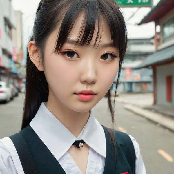 Tags: 21872187, SDXL
{"3": {"inputs": {"seed": 105842924755543, "steps": 64, "cfg": 5.83, "sampler_name": "dpmpp_2m", "scheduler": "karras", "denoise": 1.0, "model": ["27", 0], "positive": ["6", 0], "negative": ["7", 0], "latent_image": ["5", 0]}, "class_type": "KSampler"}, "4": {"inputs": {"ckpt_name": "juggernautxl.safetensors"}, "class_type": "CheckpointLoaderSimple"}, "5": {"inputs": {"width": 1024, "height": 1024, "batch_size": 1}, "class_type": "EmptyLatentImage"}, "6": {"inputs": {"text": "19 year old girl, (chinese:1.06), (japanese:1.14), (ukrainian:1.04), (slim:0.95), (sexy lips:1.06), (double eyelids:1.06), (eyelashes:1.06), (temptress:0.99), (blush:0.95), (detailed face:0.99), (pale skin:1.05), (idol:0.97), (seductive pose:0.97), (cute:1.10), (on all fours:1.00), (spreading ass cheeks:1.05), (from behind:1.03), (backboob:1.06), (school uniform:1.07), choker, busy street, (natural looking skin:1.07), (portra:1.07), (skin fuzz:1.08), (textured skin:1.00), (RAW:1.01), (soft lighting:1.05), (candid cinema:1.08), (detailed skin:1.07), (film:1.03)", "clip": ["27", 1]}, "class_type": "CLIPTextEncode"}, "7": {"inputs": {"text": "(twisted:1.11), (low resolution:1.12), (distorted:1.08), (bad hands:1.11), (watermark:1.14), (worst quality:1.07), (open mouth:1.06)", "clip": ["27", 1]}, "class_type": "CLIPTextEncode"}, "8": {"inputs": {"samples": ["3", 0], "vae": ["4", 2]}, "class_type": "VAEDecode"}, "25": {"inputs": {"lora_name": "nudify_xl.safetensors", "strength_model": 0.23, "strength_clip": 0.08, "model": ["4", 0], "clip": ["4", 1]}, "class_type": "LoraLoader"}, "26": {"inputs": {"lora_name": "shirtlift_SDXL_v2.safetensors", "strength_model": 0.17, "strength_clip": 0.19, "model": ["25", 0], "clip": ["25", 1]}, "class_type": "LoraLoader"}, "27": {"inputs": {"lora_name": "PerfectEyesXL.safetensors", "strength_model": 0.07, "strength_clip": 0.02, "model": ["26", 0], "clip": ["26", 1]}, "class_type": "LoraLoader"}, "30": {"inputs": {"model_name": "4x_NMKD-Superscale-SP_178000_G.pth"}, "class_type": "UpscaleModelLoader"}, "31": {"inputs": {"upscale_model": ["30", 0], "image": ["8", 0]}, "class_type": "ImageUpscaleWithModel"}, "32": {"inputs": {"upscale_method": "lanczos", "scale_by": 0.5, "image": ["31", 0]}, "class_type": "ImageScaleBy"}, "33": {"inputs": {"pixels": ["32", 0], "vae": ["4", 2]}, "class_type": "VAEEncode"}, "34": {"inputs": {"seed": 105842924755543, "steps": 64, "cfg": 5.83, "sampler_name": "dpmpp_2m", "scheduler": "karras", "denoise": 0.3, "model": ["27", 0], "positive": ["6", 0], "negative": ["7", 0], "latent_image": ["33", 0]}, "class_type": "KSampler"}, "36": {"inputs": {"samples": ["34", 0], "vae": ["4", 2]}, "class_type": "VAEDecode"}, "39": {"inputs": {"filename_prefix": "comfyapi-1734819473228", "images": ["36", 0]}, "class_type": "SaveImage"}}