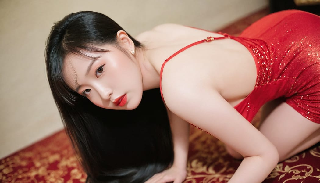 Tags: 21872187, SDXL
{"3": {"inputs": {"seed": 972534609212088, "steps": 64, "cfg": 5.03, "sampler_name": "dpmpp_2m", "scheduler": "karras", "denoise": 1.0, "model": ["27", 0], "positive": ["6", 0], "negative": ["7", 0], "latent_image": ["5", 0]}, "class_type": "KSampler"}, "4": {"inputs": {"ckpt_name": "leosamsHelloworldSDXL_helloworldSDXL32DPO.safetensors"}, "class_type": "CheckpointLoaderSimple"}, "5": {"inputs": {"width": 1344, "height": 768, "batch_size": 1}, "class_type": "EmptyLatentImage"}, "6": {"inputs": {"text": "23 year old girl, (taiwanese:0.98), (japanese:0.97), (idol:1.04), (double eyelids:1.06), (detailed face:1.03), (blush:1.13), (sexy lips:1.13), (pale skin:1.05), (seductive pose:1.03), (cute:1.10), (temptress:0.98), (seductive facial expression:1.11), (eyelashes:1.07), (slim:1.06), (beautiful eyes:0.99), (on all fours:1.14), (spreading ass cheeks:0.97), (from behind:1.10), (backboob:1.04), (wearing a low-cut red dress:1.09) at a ballroom, (portra:1.07), (film:1.01), (textured skin:1.02), (detailed skin:1.05), (soft lighting:1.05), (natural looking skin:1.03), (candid cinema:1.09), (skin fuzz:1.06), (RAW:1.02)", "clip": ["27", 1]}, "class_type": "CLIPTextEncode"}, "7": {"inputs": {"text": "(watermark:1.06), (open mouth:1.07), (distorted:1.09), (worst quality:1.14), (twisted:1.09), (bad hands:1.08), (low resolution:1.09)", "clip": ["27", 1]}, "class_type": "CLIPTextEncode"}, "8": {"inputs": {"samples": ["3", 0], "vae": ["4", 2]}, "class_type": "VAEDecode"}, "25": {"inputs": {"lora_name": "nudify_xl.safetensors", "strength_model": 0.11, "strength_clip": 0.13, "model": ["4", 0], "clip": ["4", 1]}, "class_type": "LoraLoader"}, "26": {"inputs": {"lora_name": "shirtlift_SDXL_v2.safetensors", "strength_model": 0.01, "strength_clip": 0.1, "model": ["25", 0], "clip": ["25", 1]}, "class_type": "LoraLoader"}, "27": {"inputs": {"lora_name": "PerfectEyesXL.safetensors", "strength_model": 0.19, "strength_clip": 0.11, "model": ["26", 0], "clip": ["26", 1]}, "class_type": "LoraLoader"}, "30": {"inputs": {"model_name": "4x_NMKD-Superscale-SP_178000_G.pth"}, "class_type": "UpscaleModelLoader"}, "31": {"inputs": {"upscale_model": ["30", 0], "image": ["8", 0]}, "class_type": "ImageUpscaleWithModel"}, "32": {"inputs": {"upscale_method": "lanczos", "scale_by": 0.5, "image": ["31", 0]}, "class_type": "ImageScaleBy"}, "33": {"inputs": {"pixels": ["32", 0], "vae": ["4", 2]}, "class_type": "VAEEncode"}, "34": {"inputs": {"seed": 972534609212088, "steps": 64, "cfg": 5.03, "sampler_name": "dpmpp_2m", "scheduler": "karras", "denoise": 0.3, "model": ["27", 0], "positive": ["6", 0], "negative": ["7", 0], "latent_image": ["33", 0]}, "class_type": "KSampler"}, "36": {"inputs": {"samples": ["34", 0], "vae": ["4", 2]}, "class_type": "VAEDecode"}, "39": {"inputs": {"filename_prefix": "comfyapi-1707536418190", "images": ["36", 0]}, "class_type": "SaveImage"}}