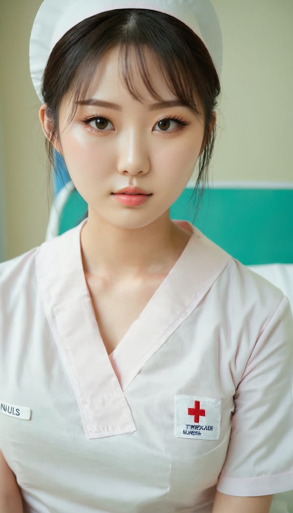 Tags: 21872187, SDXL
{"3": {"inputs": {"seed": 687731867981467, "steps": 64, "cfg": 6.24, "sampler_name": "dpmpp_2m", "scheduler": "karras", "denoise": 1.0, "model": ["27", 0], "positive": ["6", 0], "negative": ["7", 0], "latent_image": ["5", 0]}, "class_type": "KSampler"}, "4": {"inputs": {"ckpt_name": "juggernautxl.safetensors"}, "class_type": "CheckpointLoaderSimple"}, "5": {"inputs": {"width": 768, "height": 1344, "batch_size": 1}, "class_type": "EmptyLatentImage"}, "6": {"inputs": {"text": "18 year old girl, (japanese:0.95), (irish:1.09), (korean:1.05), (temptress:1.03), (seductive facial expression:1.04), (sexy lips:1.05), (beautiful eyes:1.03), (pale skin:0.98), (slim:0.96), (blush:0.95), (double eyelids:1.12), (cute:1.06), (detailed face:1.01), (eyelashes:0.97), (seductive pose:1.07), (idol:0.97), (in a seductive pose:0.98), (large perky breasts:1.02), (cleavage:0.98), (thigh gap:1.05), (nurse in uniform:1.14) working in a hospital ward, (RAW:1.00), (detailed skin:1.04), (skin fuzz:1.07), (portra:1.07), (natural looking skin:1.01), (film:1.08), (soft lighting:1.03), (candid cinema:1.07), (textured skin:1.03)", "clip": ["27", 1]}, "class_type": "CLIPTextEncode"}, "7": {"inputs": {"text": "(low resolution:1.05), (open mouth:1.11), (bad hands:1.11), (twisted:1.11), (worst quality:1.12), (watermark:1.08), (distorted:1.13)", "clip": ["27", 1]}, "class_type": "CLIPTextEncode"}, "8": {"inputs": {"samples": ["3", 0], "vae": ["4", 2]}, "class_type": "VAEDecode"}, "25": {"inputs": {"lora_name": "nudify_xl.safetensors", "strength_model": 0.29, "strength_clip": 0.08, "model": ["4", 0], "clip": ["4", 1]}, "class_type": "LoraLoader"}, "26": {"inputs": {"lora_name": "shirtlift_SDXL_v2.safetensors", "strength_model": 0.17, "strength_clip": 0.18, "model": ["25", 0], "clip": ["25", 1]}, "class_type": "LoraLoader"}, "27": {"inputs": {"lora_name": "PerfectEyesXL.safetensors", "strength_model": 0.07, "strength_clip": 0.1, "model": ["26", 0], "clip": ["26", 1]}, "class_type": "LoraLoader"}, "30": {"inputs": {"model_name": "4x_NMKD-Superscale-SP_178000_G.pth"}, "class_type": "UpscaleModelLoader"}, "31": {"inputs": {"upscale_model": ["30", 0], "image": ["8", 0]}, "class_type": "ImageUpscaleWithModel"}, "32": {"inputs": {"upscale_method": "lanczos", "scale_by": 0.5, "image": ["31", 0]}, "class_type": "ImageScaleBy"}, "33": {"inputs": {"pixels": ["32", 0], "vae": ["4", 2]}, "class_type": "VAEEncode"}, "34": {"inputs": {"seed": 687731867981467, "steps": 64, "cfg": 6.24, "sampler_name": "dpmpp_2m", "scheduler": "karras", "denoise": 0.3, "model": ["27", 0], "positive": ["6", 0], "negative": ["7", 0], "latent_image": ["33", 0]}, "class_type": "KSampler"}, "36": {"inputs": {"samples": ["34", 0], "vae": ["4", 2]}, "class_type": "VAEDecode"}, "39": {"inputs": {"filename_prefix": "comfyapi-1713841248472", "images": ["36", 0]}, "class_type": "SaveImage"}}