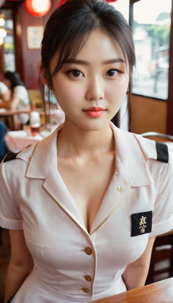 Tags: 21872187, SDXL
{"3": {"inputs": {"seed": 313778555787338, "steps": 32, "cfg": 5.07, "sampler_name": "dpmpp_2m", "scheduler": "karras", "denoise": 1.0, "model": ["27", 0], "positive": ["6", 0], "negative": ["7", 0], "latent_image": ["5", 0]}, "class_type": "KSampler"}, "4": {"inputs": {"ckpt_name": "juggernautxl.safetensors"}, "class_type": "CheckpointLoaderSimple"}, "5": {"inputs": {"width": 768, "height": 1344, "batch_size": 1}, "class_type": "EmptyLatentImage"}, "6": {"inputs": {"text": "24 year old girl, (chinese:0.99), (double eyelids:1.11), (slim:0.99), (beautiful eyes:1.06), (eyelashes:1.08), (idol:1.13), (seductive pose:0.95), (sexy lips:0.98), (seductive facial expression:1.09), (temptress:1.07), (blush:1.13), (detailed face:1.14), (perky ass:1.05), (exposed ass:0.99), (looking back:1.02), (sexy ass:1.01), (thigh gap:1.10), (a waitress in uniform:1.07) working at a restaurant, (textured skin:1.08), (portra:1.08), (natural looking skin:1.00), (candid cinema:1.02), (skin fuzz:1.07), (film:1.06), (soft lighting:1.09), (RAW:1.01), (detailed skin:1.09)", "clip": ["27", 1]}, "class_type": "CLIPTextEncode"}, "7": {"inputs": {"text": "(bad hands:1.11), (distorted:1.09), (watermark:1.08), (open mouth:1.13), (worst quality:1.14), (low resolution:1.12), (twisted:1.07)", "clip": ["27", 1]}, "class_type": "CLIPTextEncode"}, "8": {"inputs": {"samples": ["3", 0], "vae": ["4", 2]}, "class_type": "VAEDecode"}, "25": {"inputs": {"lora_name": "nudify_xl.safetensors", "strength_model": 0.26, "strength_clip": 0.31, "model": ["4", 0], "clip": ["4", 1]}, "class_type": "LoraLoader"}, "26": {"inputs": {"lora_name": "shirtlift_SDXL_v2.safetensors", "strength_model": 0.18, "strength_clip": 0.04, "model": ["25", 0], "clip": ["25", 1]}, "class_type": "LoraLoader"}, "27": {"inputs": {"lora_name": "PerfectEyesXL.safetensors", "strength_model": 0.15, "strength_clip": 0.18, "model": ["26", 0], "clip": ["26", 1]}, "class_type": "LoraLoader"}, "30": {"inputs": {"model_name": "4x_NMKD-Superscale-SP_178000_G.pth"}, "class_type": "UpscaleModelLoader"}, "31": {"inputs": {"upscale_model": ["30", 0], "image": ["8", 0]}, "class_type": "ImageUpscaleWithModel"}, "32": {"inputs": {"upscale_method": "lanczos", "scale_by": 0.5, "image": ["31", 0]}, "class_type": "ImageScaleBy"}, "33": {"inputs": {"pixels": ["32", 0], "vae": ["4", 2]}, "class_type": "VAEEncode"}, "34": {"inputs": {"seed": 313778555787338, "steps": 32, "cfg": 5.07, "sampler_name": "dpmpp_2m", "scheduler": "karras", "denoise": 0.3, "model": ["27", 0], "positive": ["6", 0], "negative": ["7", 0], "latent_image": ["33", 0]}, "class_type": "KSampler"}, "36": {"inputs": {"samples": ["34", 0], "vae": ["4", 2]}, "class_type": "VAEDecode"}, "39": {"inputs": {"filename_prefix": "comfyapi-1724210310979", "images": ["36", 0]}, "class_type": "SaveImage"}}