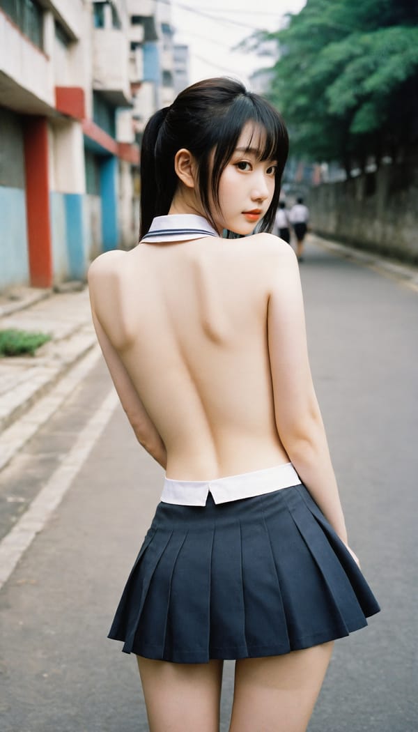 Tags: 21872187, SDXL
{"3": {"inputs": {"seed": 233989941758932, "steps": 32, "cfg": 7.5, "sampler_name": "dpmpp_2m", "scheduler": "karras", "denoise": 1.0, "model": ["27", 0], "positive": ["6", 0], "negative": ["7", 0], "latent_image": ["5", 0]}, "class_type": "KSampler"}, "4": {"inputs": {"ckpt_name": "helloworldxl.safetensors"}, "class_type": "CheckpointLoaderSimple"}, "5": {"inputs": {"width": 768, "height": 1344, "batch_size": 1}, "class_type": "EmptyLatentImage"}, "6": {"inputs": {"text": "25 year old girl, (chinese:1.07), (double eyelids:0.95), (seductive pose:1.00), (sexy lips:1.07), (temptress:1.10), (blush:1.10), (slim:1.05), (idol:1.13), (seductive facial expression:1.14), (beautiful eyes:1.11), (cute:1.03), (pale skin:1.00), (on all fours:0.99), (spreading ass cheeks:1.05), (from behind:0.97), (backboob:1.04), (school uniform:1.08), choker, busy street, (RAW:1.09), (detailed skin:1.08), (portra:1.01), (candid cinema:1.03), (film:1.03), (skin fuzz:1.09), (natural looking skin:1.09), (soft lighting:1.05), (textured skin:1.08)", "clip": ["27", 1]}, "class_type": "CLIPTextEncode"}, "7": {"inputs": {"text": "(worst quality:1.13), (distorted:1.06), (open mouth:1.10), (watermark:1.08), (low resolution:1.11), (bad hands:1.14), (twisted:1.14)", "clip": ["27", 1]}, "class_type": "CLIPTextEncode"}, "8": {"inputs": {"samples": ["3", 0], "vae": ["4", 2]}, "class_type": "VAEDecode"}, "25": {"inputs": {"lora_name": "nudify_xl.safetensors", "strength_model": 0.32, "strength_clip": 0.33, "model": ["4", 0], "clip": ["4", 1]}, "class_type": "LoraLoader"}, "26": {"inputs": {"lora_name": "shirtlift_SDXL_v2.safetensors", "strength_model": 0.17, "strength_clip": 0.1, "model": ["25", 0], "clip": ["25", 1]}, "class_type": "LoraLoader"}, "27": {"inputs": {"lora_name": "PerfectEyesXL.safetensors", "strength_model": 0.13, "strength_clip": 0.06, "model": ["26", 0], "clip": ["26", 1]}, "class_type": "LoraLoader"}, "30": {"inputs": {"model_name": "4x_NMKD-Superscale-SP_178000_G.pth"}, "class_type": "UpscaleModelLoader"}, "31": {"inputs": {"upscale_model": ["30", 0], "image": ["8", 0]}, "class_type": "ImageUpscaleWithModel"}, "32": {"inputs": {"upscale_method": "lanczos", "scale_by": 0.5, "image": ["31", 0]}, "class_type": "ImageScaleBy"}, "33": {"inputs": {"pixels": ["32", 0], "vae": ["4", 2]}, "class_type": "VAEEncode"}, "34": {"inputs": {"seed": 233989941758932, "steps": 32, "cfg": 7.5, "sampler_name": "dpmpp_2m", "scheduler": "karras", "denoise": 0.3, "model": ["27", 0], "positive": ["6", 0], "negative": ["7", 0], "latent_image": ["33", 0]}, "class_type": "KSampler"}, "36": {"inputs": {"samples": ["34", 0], "vae": ["4", 2]}, "class_type": "VAEDecode"}, "39": {"inputs": {"filename_prefix": "comfyapi-1735126327671", "images": ["36", 0]}, "class_type": "SaveImage"}}