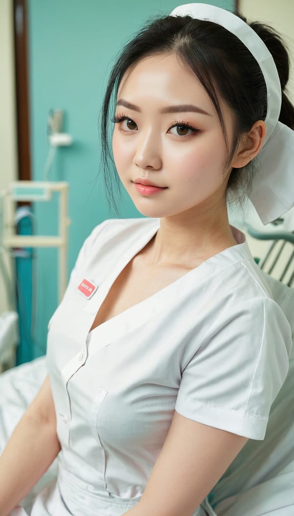 Tags: 21872187, SDXL
{"3": {"inputs": {"seed": 908808339965853, "steps": 64, "cfg": 7.86, "sampler_name": "dpmpp_2m", "scheduler": "karras", "denoise": 1.0, "model": ["27", 0], "positive": ["6", 0], "negative": ["7", 0], "latent_image": ["5", 0]}, "class_type": "KSampler"}, "4": {"inputs": {"ckpt_name": "juggernautxl.safetensors"}, "class_type": "CheckpointLoaderSimple"}, "5": {"inputs": {"width": 768, "height": 1344, "batch_size": 1}, "class_type": "EmptyLatentImage"}, "6": {"inputs": {"text": "26 year old girl, (irish:1.14), (taiwanese:1.02), (sexy lips:1.13), (eyelashes:1.09), (double eyelids:1.02), (idol:1.07), (seductive facial expression:1.02), (pale skin:1.03), (beautiful eyes:1.01), (slim:1.13), (temptress:1.09), (blush:1.08), (cute:1.09), (detailed face:0.99), (perky ass:1.13), (exposed ass:1.08), (looking back:1.02), (sexy ass:0.97), (thigh gap:1.03), (nurse in uniform:1.14) working in a hospital ward, (portra:1.08), (candid cinema:1.09), (natural looking skin:1.00), (soft lighting:1.06), (detailed skin:1.06), (RAW:1.07), (textured skin:1.06), (film:1.03), (skin fuzz:1.02)", "clip": ["27", 1]}, "class_type": "CLIPTextEncode"}, "7": {"inputs": {"text": "(low resolution:1.14), (twisted:1.05), (watermark:1.07), (distorted:1.09), (bad hands:1.11), (worst quality:1.07), (open mouth:1.12)", "clip": ["27", 1]}, "class_type": "CLIPTextEncode"}, "8": {"inputs": {"samples": ["3", 0], "vae": ["4", 2]}, "class_type": "VAEDecode"}, "25": {"inputs": {"lora_name": "nudify_xl.safetensors", "strength_model": 0.33, "strength_clip": 0.31, "model": ["4", 0], "clip": ["4", 1]}, "class_type": "LoraLoader"}, "26": {"inputs": {"lora_name": "shirtlift_SDXL_v2.safetensors", "strength_model": 0.0, "strength_clip": 0.16, "model": ["25", 0], "clip": ["25", 1]}, "class_type": "LoraLoader"}, "27": {"inputs": {"lora_name": "PerfectEyesXL.safetensors", "strength_model": 0.01, "strength_clip": 0.17, "model": ["26", 0], "clip": ["26", 1]}, "class_type": "LoraLoader"}, "30": {"inputs": {"model_name": "4x_NMKD-Superscale-SP_178000_G.pth"}, "class_type": "UpscaleModelLoader"}, "31": {"inputs": {"upscale_model": ["30", 0], "image": ["8", 0]}, "class_type": "ImageUpscaleWithModel"}, "32": {"inputs": {"upscale_method": "lanczos", "scale_by": 0.5, "image": ["31", 0]}, "class_type": "ImageScaleBy"}, "33": {"inputs": {"pixels": ["32", 0], "vae": ["4", 2]}, "class_type": "VAEEncode"}, "34": {"inputs": {"seed": 908808339965853, "steps": 64, "cfg": 7.86, "sampler_name": "dpmpp_2m", "scheduler": "karras", "denoise": 0.3, "model": ["27", 0], "positive": ["6", 0], "negative": ["7", 0], "latent_image": ["33", 0]}, "class_type": "KSampler"}, "36": {"inputs": {"samples": ["34", 0], "vae": ["4", 2]}, "class_type": "VAEDecode"}, "39": {"inputs": {"filename_prefix": "comfyapi-1731022065834", "images": ["36", 0]}, "class_type": "SaveImage"}}