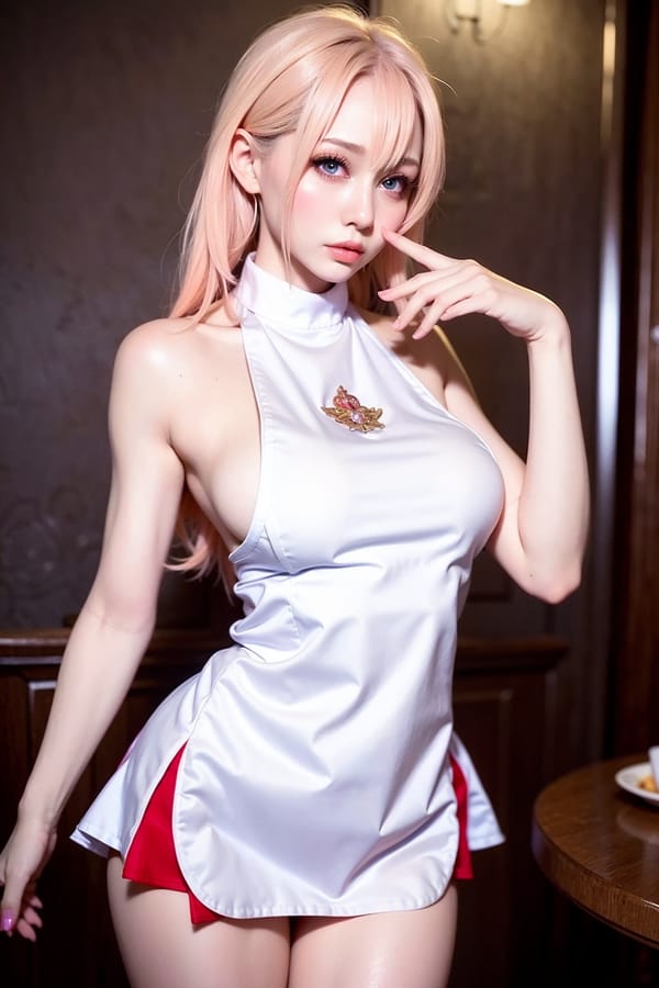 Tags: 21872187
<lora:mix4:0.38>, (russian:1.07), (waitress wearing uniform:1.15), restaurant, <lora:skirtlift-v4:1.00 <lora:Addams:0.22>, extremely detailed eyes, extremely detailed face, cute, (photorealistic:1.05), sexy lips, double eyelids, eyelashes, pale skin, perky breasts, 4K, best quality, sharp, delicate and beautiful girl, 1girl
Negative prompt: drawings, sketches, ugly, (worst quality:2.13)
Steps: 32, Sampler: DPM++ 2M Karras, CFG scale: 7.42, Seed: 2892591805, Size: 512x768, Model hash: fc2511737a, Model: chilloutmix_NiPrunedFp32Fix, Seed resize from: -1x-1, Denoising strength: 0.35, Version: v1.2.1, Hires upscale: 2.0, Hires steps: 16, Hires upscaler: ESRGAN_4x