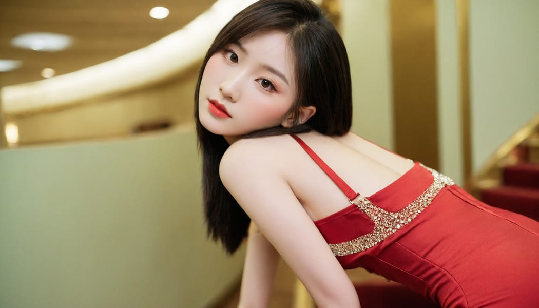 Tags: 21872187, SDXL
{"3": {"inputs": {"seed": 396421179347621, "steps": 64, "cfg": 5.96, "sampler_name": "dpmpp_2m", "scheduler": "karras", "denoise": 1.0, "model": ["27", 0], "positive": ["6", 0], "negative": ["7", 0], "latent_image": ["5", 0]}, "class_type": "KSampler"}, "4": {"inputs": {"ckpt_name": "leosamsHelloworldSDXL_helloworldSDXL32DPO.safetensors"}, "class_type": "CheckpointLoaderSimple"}, "5": {"inputs": {"width": 1344, "height": 768, "batch_size": 1}, "class_type": "EmptyLatentImage"}, "6": {"inputs": {"text": "20 year old girl, (taiwanese:1.10), (seductive pose:1.02), (slim:0.99), (seductive facial expression:1.07), (idol:1.10), (beautiful eyes:1.02), (detailed face:0.95), (temptress:1.11), (sexy lips:1.07), (double eyelids:1.00), (blush:1.14), (pale skin:1.12), (eyelashes:1.11), (perky ass:1.07), (exposed ass:1.14), (looking back:1.02), (sexy ass:1.08), (thigh gap:1.03), (wearing a low-cut red dress:0.98) at a ballroom, (detailed skin:1.05), (film:1.03), (textured skin:1.02), (natural looking skin:1.03), (RAW:1.08), (soft lighting:1.04), (skin fuzz:1.07), (candid cinema:1.00), (portra:1.07)", "clip": ["27", 1]}, "class_type": "CLIPTextEncode"}, "7": {"inputs": {"text": "(low resolution:1.05), (watermark:1.10), (distorted:1.13), (twisted:1.12), (worst quality:1.05), (bad hands:1.06), (open mouth:1.11)", "clip": ["27", 1]}, "class_type": "CLIPTextEncode"}, "8": {"inputs": {"samples": ["3", 0], "vae": ["4", 2]}, "class_type": "VAEDecode"}, "25": {"inputs": {"lora_name": "nudify_xl.safetensors", "strength_model": 0.04, "strength_clip": 0.34, "model": ["4", 0], "clip": ["4", 1]}, "class_type": "LoraLoader"}, "26": {"inputs": {"lora_name": "shirtlift_SDXL_v2.safetensors", "strength_model": 0.03, "strength_clip": 0.08, "model": ["25", 0], "clip": ["25", 1]}, "class_type": "LoraLoader"}, "27": {"inputs": {"lora_name": "PerfectEyesXL.safetensors", "strength_model": 0.01, "strength_clip": 0.09, "model": ["26", 0], "clip": ["26", 1]}, "class_type": "LoraLoader"}, "30": {"inputs": {"model_name": "4x_NMKD-Superscale-SP_178000_G.pth"}, "class_type": "UpscaleModelLoader"}, "31": {"inputs": {"upscale_model": ["30", 0], "image": ["8", 0]}, "class_type": "ImageUpscaleWithModel"}, "32": {"inputs": {"upscale_method": "lanczos", "scale_by": 0.5, "image": ["31", 0]}, "class_type": "ImageScaleBy"}, "33": {"inputs": {"pixels": ["32", 0], "vae": ["4", 2]}, "class_type": "VAEEncode"}, "34": {"inputs": {"seed": 396421179347621, "steps": 64, "cfg": 5.96, "sampler_name": "dpmpp_2m", "scheduler": "karras", "denoise": 0.3, "model": ["27", 0], "positive": ["6", 0], "negative": ["7", 0], "latent_image": ["33", 0]}, "class_type": "KSampler"}, "36": {"inputs": {"samples": ["34", 0], "vae": ["4", 2]}, "class_type": "VAEDecode"}, "39": {"inputs": {"filename_prefix": "comfyapi-1707302844591", "images": ["36", 0]}, "class_type": "SaveImage"}}