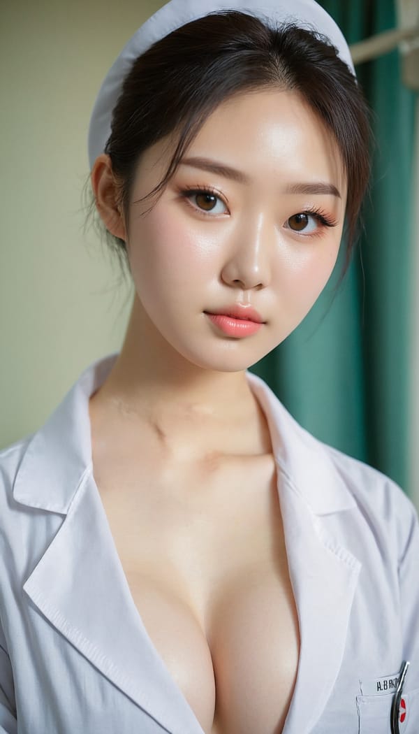 Tags: 21872187, SDXL
{"3": {"inputs": {"seed": 474191150181601, "steps": 32, "cfg": 6.22, "sampler_name": "dpmpp_2m", "scheduler": "karras", "denoise": 1.0, "model": ["27", 0], "positive": ["6", 0], "negative": ["7", 0], "latent_image": ["5", 0]}, "class_type": "KSampler"}, "4": {"inputs": {"ckpt_name": "juggernautxl.safetensors"}, "class_type": "CheckpointLoaderSimple"}, "5": {"inputs": {"width": 768, "height": 1344, "batch_size": 1}, "class_type": "EmptyLatentImage"}, "6": {"inputs": {"text": "22 year old girl, (korean:1.11), (chinese:1.03), (ukrainian:1.14), (double eyelids:0.96), (pale skin:1.11), (slim:0.95), (cute:1.00), (seductive pose:1.09), (idol:1.02), (detailed face:1.06), (eyelashes:1.09), (sexy lips:1.14), (seductive facial expression:1.01), (blush:0.99), (temptress:1.02), (beautiful eyes:0.99), (on all fours:0.99), (spreading ass cheeks:0.98), (from behind:1.00), (backboob:1.14), (nurse in uniform:1.14) working in a hospital ward, (textured skin:1.02), (portra:1.00), (skin fuzz:1.02), (natural looking skin:1.00), (film:1.07), (soft lighting:1.02), (RAW:1.09), (candid cinema:1.01)", "clip": ["27", 1]}, "class_type": "CLIPTextEncode"}, "7": {"inputs": {"text": "(open mouth:1.06), (worst quality:1.11), (low resolution:1.12), (twisted:1.10), (watermark:1.07), (distorted:1.12), (bad hands:1.14)", "clip": ["27", 1]}, "class_type": "CLIPTextEncode"}, "8": {"inputs": {"samples": ["3", 0], "vae": ["4", 2]}, "class_type": "VAEDecode"}, "25": {"inputs": {"lora_name": "nudify_xl.safetensors", "strength_model": 0.17, "strength_clip": 0.3, "model": ["4", 0], "clip": ["4", 1]}, "class_type": "LoraLoader"}, "26": {"inputs": {"lora_name": "shirtlift_SDXL_v2.safetensors", "strength_model": 0.02, "strength_clip": 0.18, "model": ["25", 0], "clip": ["25", 1]}, "class_type": "LoraLoader"}, "27": {"inputs": {"lora_name": "PerfectEyesXL.safetensors", "strength_model": 0.18, "strength_clip": 0.09, "model": ["26", 0], "clip": ["26", 1]}, "class_type": "LoraLoader"}, "30": {"inputs": {"model_name": "4x_NMKD-Superscale-SP_178000_G.pth"}, "class_type": "UpscaleModelLoader"}, "31": {"inputs": {"upscale_model": ["30", 0], "image": ["8", 0]}, "class_type": "ImageUpscaleWithModel"}, "32": {"inputs": {"upscale_method": "lanczos", "scale_by": 0.5, "image": ["31", 0]}, "class_type": "ImageScaleBy"}, "33": {"inputs": {"pixels": ["32", 0], "vae": ["4", 2]}, "class_type": "VAEEncode"}, "34": {"inputs": {"seed": 474191150181601, "steps": 32, "cfg": 6.22, "sampler_name": "dpmpp_2m", "scheduler": "karras", "denoise": 0.3, "model": ["27", 0], "positive": ["6", 0], "negative": ["7", 0], "latent_image": ["33", 0]}, "class_type": "KSampler"}, "36": {"inputs": {"samples": ["34", 0], "vae": ["4", 2]}, "class_type": "VAEDecode"}, "39": {"inputs": {"filename_prefix": "comfyapi-1713841461654", "images": ["36", 0]}, "class_type": "SaveImage"}}