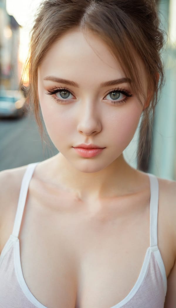 Tags: 21872187, SDXL
{"3": {"inputs": {"seed": 930323454900297, "steps": 64, "cfg": 6.56, "sampler_name": "dpmpp_2m", "scheduler": "karras", "denoise": 1.0, "model": ["27", 0], "positive": ["6", 0], "negative": ["7", 0], "latent_image": ["5", 0]}, "class_type": "KSampler"}, "4": {"inputs": {"ckpt_name": "juggernautxl.safetensors"}, "class_type": "CheckpointLoaderSimple"}, "5": {"inputs": {"width": 768, "height": 1344, "batch_size": 1}, "class_type": "EmptyLatentImage"}, "6": {"inputs": {"text": "19 year old girl, (russian:1.03), (double eyelids:1.10), (beautiful eyes:1.09), (idol:1.05), (sexy lips:1.09), (pale skin:1.03), (temptress:1.13), (slim:1.09), (cute:0.98), (eyelashes:1.05), (seductive facial expression:1.13), (blush:1.13), (seductive pose:1.06), (in a seductive pose:1.09), (large perky breasts:0.99), (cleavage:0.96), (thigh gap:0.96), (white tanktop:1.02), busy street, (skin fuzz:1.03), (textured skin:1.08), (soft lighting:1.05), (film:1.04), (candid cinema:1.00), (detailed skin:1.01), (natural looking skin:1.04), (RAW:1.08), (portra:1.02)", "clip": ["27", 1]}, "class_type": "CLIPTextEncode"}, "7": {"inputs": {"text": "(open mouth:1.12), (twisted:1.11), (worst quality:1.12), (distorted:1.14), (bad hands:1.08), (watermark:1.12), (low resolution:1.11)", "clip": ["27", 1]}, "class_type": "CLIPTextEncode"}, "8": {"inputs": {"samples": ["3", 0], "vae": ["4", 2]}, "class_type": "VAEDecode"}, "25": {"inputs": {"lora_name": "nudify_xl.safetensors", "strength_model": 0.12, "strength_clip": 0.03, "model": ["4", 0], "clip": ["4", 1]}, "class_type": "LoraLoader"}, "26": {"inputs": {"lora_name": "shirtlift_SDXL_v2.safetensors", "strength_model": 0.01, "strength_clip": 0.17, "model": ["25", 0], "clip": ["25", 1]}, "class_type": "LoraLoader"}, "27": {"inputs": {"lora_name": "PerfectEyesXL.safetensors", "strength_model": 0.06, "strength_clip": 0.07, "model": ["26", 0], "clip": ["26", 1]}, "class_type": "LoraLoader"}, "30": {"inputs": {"model_name": "4x_NMKD-Superscale-SP_178000_G.pth"}, "class_type": "UpscaleModelLoader"}, "31": {"inputs": {"upscale_model": ["30", 0], "image": ["8", 0]}, "class_type": "ImageUpscaleWithModel"}, "32": {"inputs": {"upscale_method": "lanczos", "scale_by": 0.5, "image": ["31", 0]}, "class_type": "ImageScaleBy"}, "33": {"inputs": {"pixels": ["32", 0], "vae": ["4", 2]}, "class_type": "VAEEncode"}, "34": {"inputs": {"seed": 930323454900297, "steps": 64, "cfg": 6.56, "sampler_name": "dpmpp_2m", "scheduler": "karras", "denoise": 0.3, "model": ["27", 0], "positive": ["6", 0], "negative": ["7", 0], "latent_image": ["33", 0]}, "class_type": "KSampler"}, "36": {"inputs": {"samples": ["34", 0], "vae": ["4", 2]}, "class_type": "VAEDecode"}, "39": {"inputs": {"filename_prefix": "comfyapi-1723548083669", "images": ["36", 0]}, "class_type": "SaveImage"}}