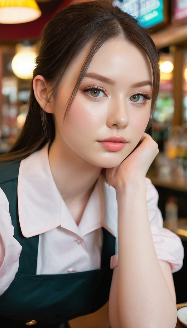 Tags: 21872187, SDXL
{"3": {"inputs": {"seed": 869393633563635, "steps": 32, "cfg": 7.4, "sampler_name": "dpmpp_2m", "scheduler": "karras", "denoise": 1.0, "model": ["27", 0], "positive": ["6", 0], "negative": ["7", 0], "latent_image": ["5", 0]}, "class_type": "KSampler"}, "4": {"inputs": {"ckpt_name": "juggernautxl.safetensors"}, "class_type": "CheckpointLoaderSimple"}, "5": {"inputs": {"width": 768, "height": 1344, "batch_size": 1}, "class_type": "EmptyLatentImage"}, "6": {"inputs": {"text": "26 year old girl, (irish:0.96), (sexy lips:1.10), (detailed face:0.98), (idol:1.09), (double eyelids:1.01), (slim:1.08), (pale skin:1.02), (eyelashes:0.96), (beautiful eyes:0.96), (temptress:1.00), (seductive pose:1.13), (seductive facial expression:0.98), (cute:0.95), (blush:1.14), (on all fours:1.06), (spreading ass cheeks:1.07), (from behind:0.95), (backboob:0.96), (a waitress in uniform:1.11) working at a restaurant, (detailed skin:1.07), (candid cinema:1.05), (textured skin:1.04), (natural looking skin:1.04), (soft lighting:1.06), (film:1.02), (skin fuzz:1.03), (RAW:1.04), (portra:1.08)", "clip": ["27", 1]}, "class_type": "CLIPTextEncode"}, "7": {"inputs": {"text": "(watermark:1.06), (open mouth:1.09), (distorted:1.06), (bad hands:1.13), (twisted:1.13), (worst quality:1.10), (low resolution:1.06)", "clip": ["27", 1]}, "class_type": "CLIPTextEncode"}, "8": {"inputs": {"samples": ["3", 0], "vae": ["4", 2]}, "class_type": "VAEDecode"}, "25": {"inputs": {"lora_name": "nudify_xl.safetensors", "strength_model": 0.09, "strength_clip": 0.28, "model": ["4", 0], "clip": ["4", 1]}, "class_type": "LoraLoader"}, "26": {"inputs": {"lora_name": "shirtlift_SDXL_v2.safetensors", "strength_model": 0.0, "strength_clip": 0.19, "model": ["25", 0], "clip": ["25", 1]}, "class_type": "LoraLoader"}, "27": {"inputs": {"lora_name": "PerfectEyesXL.safetensors", "strength_model": 0.02, "strength_clip": 0.17, "model": ["26", 0], "clip": ["26", 1]}, "class_type": "LoraLoader"}, "30": {"inputs": {"model_name": "4x_NMKD-Superscale-SP_178000_G.pth"}, "class_type": "UpscaleModelLoader"}, "31": {"inputs": {"upscale_model": ["30", 0], "image": ["8", 0]}, "class_type": "ImageUpscaleWithModel"}, "32": {"inputs": {"upscale_method": "lanczos", "scale_by": 0.5, "image": ["31", 0]}, "class_type": "ImageScaleBy"}, "33": {"inputs": {"pixels": ["32", 0], "vae": ["4", 2]}, "class_type": "VAEEncode"}, "34": {"inputs": {"seed": 869393633563635, "steps": 32, "cfg": 7.4, "sampler_name": "dpmpp_2m", "scheduler": "karras", "denoise": 0.3, "model": ["27", 0], "positive": ["6", 0], "negative": ["7", 0], "latent_image": ["33", 0]}, "class_type": "KSampler"}, "36": {"inputs": {"samples": ["34", 0], "vae": ["4", 2]}, "class_type": "VAEDecode"}, "39": {"inputs": {"filename_prefix": "comfyapi-1734966023265", "images": ["36", 0]}, "class_type": "SaveImage"}}