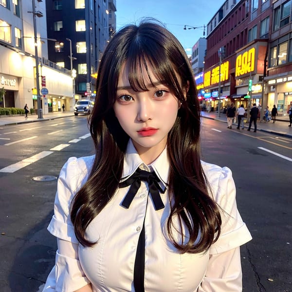 Tags: 21872187
<lora:JapaneseDollLikeness_v15:0.36>, <lora:koreanDollLikeness:0.47>, <lora:taiwanDollLikeness_v20:0.56>, (russian:0.93), (ukrainian:0.96), (school uniform:0.98), (large breasts:0.93), choker, busy street in urban city, (seductive pose:1.14), extremely detailed eyes, extremely detailed face, (photorealistic:1.13), sexy lips, seductive smile, double eyelids, pale skin, perky breasts, full body portrait, 4K, RAW, best quality, tall, (thigh gap:1.12), delicate and beautiful girl, solo, (stunningly attractive:1.08)
Negative prompt: drawings, sketches, ugly, (worst quality:2.19)
Steps: 48, Sampler: DPM++ 2M Karras, CFG scale: 7.34, Seed: 2585629844, Size: 768x768, Model hash: fc2511737a, Model: chilloutmix_NiPrunedFp32Fix, Seed resize from: -1x-1, Denoising strength: 0.45, Version: v1.2.1, Hires upscale: 2.0, Hires steps: 16, Hires upscaler: ESRGAN_4x