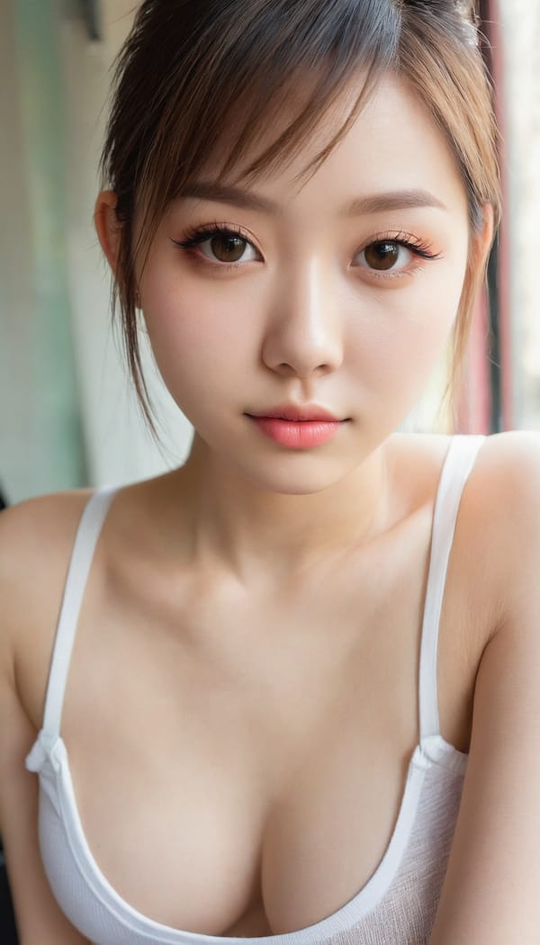 Tags: 21872187, SDXL
{"3": {"inputs": {"seed": 418670647546535, "steps": 32, "cfg": 5.41, "sampler_name": "dpmpp_2m", "scheduler": "karras", "denoise": 1.0, "model": ["27", 0], "positive": ["6", 0], "negative": ["7", 0], "latent_image": ["5", 0]}, "class_type": "KSampler"}, "4": {"inputs": {"ckpt_name": "juggernautxl.safetensors"}, "class_type": "CheckpointLoaderSimple"}, "5": {"inputs": {"width": 768, "height": 1344, "batch_size": 1}, "class_type": "EmptyLatentImage"}, "6": {"inputs": {"text": "24 year old girl, (idol:0.97), (double eyelids:1.06), (sexy lips:1.02), (eyelashes:1.13), (seductive pose:1.12), (detailed face:0.96), (beautiful eyes:1.13), (cute:1.11), (temptress:1.07), (pale skin:1.04), (seductive facial expression:1.12), (blush:0.95), (slim:1.10), (perky ass:1.14), (exposed ass:1.07), (looking back:1.14), (sexy ass:1.12), (thigh gap:1.13), (white tanktop:1.06), busy street, (skin fuzz:1.02), (soft lighting:1.03), (portra:1.00), (natural looking skin:1.09), (detailed skin:1.06), (textured skin:1.00), (candid cinema:1.09), (RAW:1.04)", "clip": ["27", 1]}, "class_type": "CLIPTextEncode"}, "7": {"inputs": {"text": "(twisted:1.07), (worst quality:1.11), (watermark:1.13), (bad hands:1.10), (distorted:1.10), (open mouth:1.13), (low resolution:1.14)", "clip": ["27", 1]}, "class_type": "CLIPTextEncode"}, "8": {"inputs": {"samples": ["3", 0], "vae": ["4", 2]}, "class_type": "VAEDecode"}, "25": {"inputs": {"lora_name": "nudify_xl.safetensors", "strength_model": 0.09, "strength_clip": 0.14, "model": ["4", 0], "clip": ["4", 1]}, "class_type": "LoraLoader"}, "26": {"inputs": {"lora_name": "shirtlift_SDXL_v2.safetensors", "strength_model": 0.11, "strength_clip": 0.03, "model": ["25", 0], "clip": ["25", 1]}, "class_type": "LoraLoader"}, "27": {"inputs": {"lora_name": "PerfectEyesXL.safetensors", "strength_model": 0.02, "strength_clip": 0.06, "model": ["26", 0], "clip": ["26", 1]}, "class_type": "LoraLoader"}, "30": {"inputs": {"model_name": "4x_NMKD-Superscale-SP_178000_G.pth"}, "class_type": "UpscaleModelLoader"}, "31": {"inputs": {"upscale_model": ["30", 0], "image": ["8", 0]}, "class_type": "ImageUpscaleWithModel"}, "32": {"inputs": {"upscale_method": "lanczos", "scale_by": 0.5, "image": ["31", 0]}, "class_type": "ImageScaleBy"}, "33": {"inputs": {"pixels": ["32", 0], "vae": ["4", 2]}, "class_type": "VAEEncode"}, "34": {"inputs": {"seed": 418670647546535, "steps": 32, "cfg": 5.41, "sampler_name": "dpmpp_2m", "scheduler": "karras", "denoise": 0.3, "model": ["27", 0], "positive": ["6", 0], "negative": ["7", 0], "latent_image": ["33", 0]}, "class_type": "KSampler"}, "36": {"inputs": {"samples": ["34", 0], "vae": ["4", 2]}, "class_type": "VAEDecode"}, "39": {"inputs": {"filename_prefix": "comfyapi-1725077983403", "images": ["36", 0]}, "class_type": "SaveImage"}}