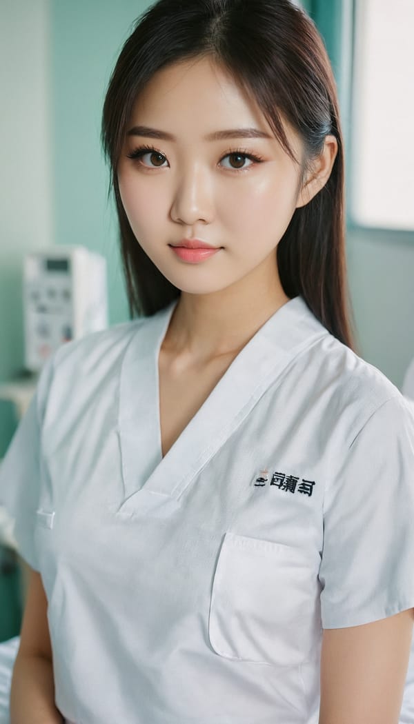 Tags: 21872187, SDXL
{"3": {"inputs": {"seed": 114824821289289, "steps": 32, "cfg": 5.29, "sampler_name": "dpmpp_2m", "scheduler": "karras", "denoise": 1.0, "model": ["27", 0], "positive": ["6", 0], "negative": ["7", 0], "latent_image": ["5", 0]}, "class_type": "KSampler"}, "4": {"inputs": {"ckpt_name": "juggernautxl.safetensors"}, "class_type": "CheckpointLoaderSimple"}, "5": {"inputs": {"width": 768, "height": 1344, "batch_size": 1}, "class_type": "EmptyLatentImage"}, "6": {"inputs": {"text": "21 year old girl, (chinese:1.01), (cute:1.01), (slim:0.99), (blush:1.07), (beautiful eyes:1.03), (double eyelids:1.08), (detailed face:0.97), (eyelashes:1.06), (sexy lips:0.95), (idol:1.10), (seductive facial expression:0.98), (temptress:1.11), (seductive pose:0.98), (in a seductive pose:1.05), (large perky breasts:0.95), (cleavage:1.06), (thigh gap:1.04), (nurse in uniform:0.96) working in a hospital ward, (skin fuzz:1.07), (textured skin:1.02), (candid cinema:1.04), (film:1.05), (soft lighting:1.07), (natural looking skin:1.08), (portra:1.06), (detailed skin:1.06), (RAW:1.02)", "clip": ["27", 1]}, "class_type": "CLIPTextEncode"}, "7": {"inputs": {"text": "(worst quality:1.09), (twisted:1.10), (bad hands:1.11), (distorted:1.09), (open mouth:1.08), (watermark:1.07), (low resolution:1.12)", "clip": ["27", 1]}, "class_type": "CLIPTextEncode"}, "8": {"inputs": {"samples": ["3", 0], "vae": ["4", 2]}, "class_type": "VAEDecode"}, "25": {"inputs": {"lora_name": "nudify_xl.safetensors", "strength_model": 0.08, "strength_clip": 0.2, "model": ["4", 0], "clip": ["4", 1]}, "class_type": "LoraLoader"}, "26": {"inputs": {"lora_name": "shirtlift_SDXL_v2.safetensors", "strength_model": 0.06, "strength_clip": 0.08, "model": ["25", 0], "clip": ["25", 1]}, "class_type": "LoraLoader"}, "27": {"inputs": {"lora_name": "PerfectEyesXL.safetensors", "strength_model": 0.12, "strength_clip": 0.17, "model": ["26", 0], "clip": ["26", 1]}, "class_type": "LoraLoader"}, "30": {"inputs": {"model_name": "4x_NMKD-Superscale-SP_178000_G.pth"}, "class_type": "UpscaleModelLoader"}, "31": {"inputs": {"upscale_model": ["30", 0], "image": ["8", 0]}, "class_type": "ImageUpscaleWithModel"}, "32": {"inputs": {"upscale_method": "lanczos", "scale_by": 0.5, "image": ["31", 0]}, "class_type": "ImageScaleBy"}, "33": {"inputs": {"pixels": ["32", 0], "vae": ["4", 2]}, "class_type": "VAEEncode"}, "34": {"inputs": {"seed": 114824821289289, "steps": 32, "cfg": 5.29, "sampler_name": "dpmpp_2m", "scheduler": "karras", "denoise": 0.3, "model": ["27", 0], "positive": ["6", 0], "negative": ["7", 0], "latent_image": ["33", 0]}, "class_type": "KSampler"}, "36": {"inputs": {"samples": ["34", 0], "vae": ["4", 2]}, "class_type": "VAEDecode"}, "39": {"inputs": {"filename_prefix": "comfyapi-1732497773108", "images": ["36", 0]}, "class_type": "SaveImage"}}