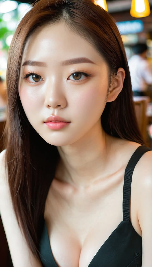 Tags: 21872187, SDXL
{"3": {"inputs": {"seed": 271012026384531, "steps": 32, "cfg": 7.82, "sampler_name": "dpmpp_2m", "scheduler": "karras", "denoise": 1.0, "model": ["27", 0], "positive": ["6", 0], "negative": ["7", 0], "latent_image": ["5", 0]}, "class_type": "KSampler"}, "4": {"inputs": {"ckpt_name": "juggernautxl.safetensors"}, "class_type": "CheckpointLoaderSimple"}, "5": {"inputs": {"width": 768, "height": 1344, "batch_size": 1}, "class_type": "EmptyLatentImage"}, "6": {"inputs": {"text": "21 year old girl, (korean:1.00), (pale skin:1.12), (double eyelids:1.05), (seductive pose:1.08), (idol:1.09), (cute:1.04), (slim:1.12), (sexy lips:1.06), (beautiful eyes:1.10), (detailed face:1.04), (seductive facial expression:1.03), (blush:1.04), (in a seductive pose:1.06), (large perky breasts:0.98), (cleavage:1.02), (thigh gap:1.07), (a waitress in uniform:1.01) working at a restaurant, (RAW:1.02), (film:1.01), (skin fuzz:1.00), (natural looking skin:1.03), (detailed skin:1.07), (soft lighting:1.06), (textured skin:1.03), (candid cinema:1.00), (portra:1.08)", "clip": ["27", 1]}, "class_type": "CLIPTextEncode"}, "7": {"inputs": {"text": "(twisted:1.12), (worst quality:1.08), (distorted:1.14), (low resolution:1.05), (open mouth:1.12), (bad hands:1.06), (watermark:1.07)", "clip": ["27", 1]}, "class_type": "CLIPTextEncode"}, "8": {"inputs": {"samples": ["3", 0], "vae": ["4", 2]}, "class_type": "VAEDecode"}, "25": {"inputs": {"lora_name": "nudify_xl.safetensors", "strength_model": 0.15, "strength_clip": 0.18, "model": ["4", 0], "clip": ["4", 1]}, "class_type": "LoraLoader"}, "26": {"inputs": {"lora_name": "shirtlift_SDXL_v2.safetensors", "strength_model": 0.12, "strength_clip": 0.03, "model": ["25", 0], "clip": ["25", 1]}, "class_type": "LoraLoader"}, "27": {"inputs": {"lora_name": "PerfectEyesXL.safetensors", "strength_model": 0.05, "strength_clip": 0.05, "model": ["26", 0], "clip": ["26", 1]}, "class_type": "LoraLoader"}, "30": {"inputs": {"model_name": "4x_NMKD-Superscale-SP_178000_G.pth"}, "class_type": "UpscaleModelLoader"}, "31": {"inputs": {"upscale_model": ["30", 0], "image": ["8", 0]}, "class_type": "ImageUpscaleWithModel"}, "32": {"inputs": {"upscale_method": "lanczos", "scale_by": 0.5, "image": ["31", 0]}, "class_type": "ImageScaleBy"}, "33": {"inputs": {"pixels": ["32", 0], "vae": ["4", 2]}, "class_type": "VAEEncode"}, "34": {"inputs": {"seed": 271012026384531, "steps": 32, "cfg": 7.82, "sampler_name": "dpmpp_2m", "scheduler": "karras", "denoise": 0.3, "model": ["27", 0], "positive": ["6", 0], "negative": ["7", 0], "latent_image": ["33", 0]}, "class_type": "KSampler"}, "36": {"inputs": {"samples": ["34", 0], "vae": ["4", 2]}, "class_type": "VAEDecode"}, "39": {"inputs": {"filename_prefix": "comfyapi-1731640783959", "images": ["36", 0]}, "class_type": "SaveImage"}}