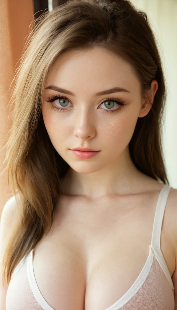 Tags: 21872187, SDXL
{"3": {"inputs": {"seed": 920225565024303, "steps": 64, "cfg": 6.6, "sampler_name": "dpmpp_2m", "scheduler": "karras", "denoise": 1.0, "model": ["27", 0], "positive": ["6", 0], "negative": ["7", 0], "latent_image": ["5", 0]}, "class_type": "KSampler"}, "4": {"inputs": {"ckpt_name": "juggernautxl.safetensors"}, "class_type": "CheckpointLoaderSimple"}, "5": {"inputs": {"width": 768, "height": 1344, "batch_size": 1}, "class_type": "EmptyLatentImage"}, "6": {"inputs": {"text": "26 year old girl, (irish:1.13), (slim:1.04), (detailed face:1.07), (eyelashes:0.96), (temptress:0.95), (seductive pose:0.98), (seductive facial expression:1.00), (sexy lips:1.04), (blush:1.06), (double eyelids:1.12), (beautiful eyes:1.08), (idol:0.95), (pale skin:1.08), (cute:0.97), (in a seductive pose:1.04), (large perky breasts:1.02), (cleavage:0.97), (thigh gap:1.09), (white tanktop:0.98), busy street, (candid cinema:1.08), (film:1.09), (soft lighting:1.08), (natural looking skin:1.08), (portra:1.00), (textured skin:1.02), (skin fuzz:1.02), (RAW:1.06), (detailed skin:1.05)", "clip": ["27", 1]}, "class_type": "CLIPTextEncode"}, "7": {"inputs": {"text": "(bad hands:1.07), (low resolution:1.12), (twisted:1.08), (open mouth:1.14), (worst quality:1.09), (distorted:1.07), (watermark:1.11)", "clip": ["27", 1]}, "class_type": "CLIPTextEncode"}, "8": {"inputs": {"samples": ["3", 0], "vae": ["4", 2]}, "class_type": "VAEDecode"}, "25": {"inputs": {"lora_name": "nudify_xl.safetensors", "strength_model": 0.39, "strength_clip": 0.28, "model": ["4", 0], "clip": ["4", 1]}, "class_type": "LoraLoader"}, "26": {"inputs": {"lora_name": "shirtlift_SDXL_v2.safetensors", "strength_model": 0.03, "strength_clip": 0.06, "model": ["25", 0], "clip": ["25", 1]}, "class_type": "LoraLoader"}, "27": {"inputs": {"lora_name": "PerfectEyesXL.safetensors", "strength_model": 0.04, "strength_clip": 0.0, "model": ["26", 0], "clip": ["26", 1]}, "class_type": "LoraLoader"}, "30": {"inputs": {"model_name": "4x_NMKD-Superscale-SP_178000_G.pth"}, "class_type": "UpscaleModelLoader"}, "31": {"inputs": {"upscale_model": ["30", 0], "image": ["8", 0]}, "class_type": "ImageUpscaleWithModel"}, "32": {"inputs": {"upscale_method": "lanczos", "scale_by": 0.5, "image": ["31", 0]}, "class_type": "ImageScaleBy"}, "33": {"inputs": {"pixels": ["32", 0], "vae": ["4", 2]}, "class_type": "VAEEncode"}, "34": {"inputs": {"seed": 920225565024303, "steps": 64, "cfg": 6.6, "sampler_name": "dpmpp_2m", "scheduler": "karras", "denoise": 0.3, "model": ["27", 0], "positive": ["6", 0], "negative": ["7", 0], "latent_image": ["33", 0]}, "class_type": "KSampler"}, "36": {"inputs": {"samples": ["34", 0], "vae": ["4", 2]}, "class_type": "VAEDecode"}, "39": {"inputs": {"filename_prefix": "comfyapi-1716415957343", "images": ["36", 0]}, "class_type": "SaveImage"}}