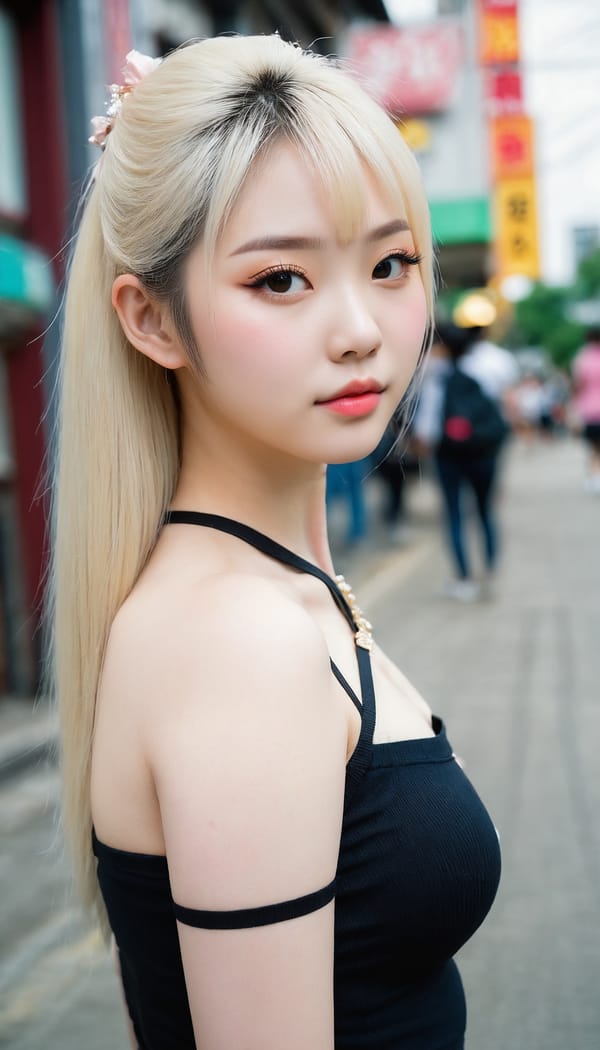 Tags: 21872187, SDXL
{"3": {"inputs": {"seed": 466376337360491, "steps": 32, "cfg": 6.21, "sampler_name": "dpmpp_2m", "scheduler": "karras", "denoise": 1.0, "model": ["27", 0], "positive": ["6", 0], "negative": ["7", 0], "latent_image": ["5", 0]}, "class_type": "KSampler"}, "4": {"inputs": {"ckpt_name": "juggernautxl.safetensors"}, "class_type": "CheckpointLoaderSimple"}, "5": {"inputs": {"width": 768, "height": 1344, "batch_size": 1}, "class_type": "EmptyLatentImage"}, "6": {"inputs": {"text": "21 year old girl, (chinese:1.10), (japanese:1.13), (ukrainian:0.95), (pale skin:1.14), (temptress:1.02), (blush:1.11), (cute:1.11), (double eyelids:0.99), (eyelashes:1.09), (slim:1.12), (idol:1.13), (seductive pose:1.06), (beautiful eyes:1.02), (sexy lips:1.05), (seductive facial expression:1.11), (detailed face:1.04), (perky ass:0.99), (exposed ass:1.13), (looking back:1.09), (sexy ass:1.14), (thigh gap:1.04), (school uniform:1.06), choker, busy street, (RAW:1.05), (soft lighting:1.08), (skin fuzz:1.05), (film:1.09), (candid cinema:1.09), (detailed skin:1.05), (portra:1.09), (textured skin:1.00), (natural looking skin:1.05)", "clip": ["27", 1]}, "class_type": "CLIPTextEncode"}, "7": {"inputs": {"text": "(twisted:1.10), (distorted:1.08), (low resolution:1.07), (worst quality:1.06), (open mouth:1.06), (bad hands:1.12)", "clip": ["27", 1]}, "class_type": "CLIPTextEncode"}, "8": {"inputs": {"samples": ["3", 0], "vae": ["4", 2]}, "class_type": "VAEDecode"}, "25": {"inputs": {"lora_name": "nudify_xl.safetensors", "strength_model": 0.11, "strength_clip": 0.21, "model": ["4", 0], "clip": ["4", 1]}, "class_type": "LoraLoader"}, "26": {"inputs": {"lora_name": "shirtlift_SDXL_v2.safetensors", "strength_model": 0.15, "strength_clip": 0.08, "model": ["25", 0], "clip": ["25", 1]}, "class_type": "LoraLoader"}, "27": {"inputs": {"lora_name": "PerfectEyesXL.safetensors", "strength_model": 0.08, "strength_clip": 0.17, "model": ["26", 0], "clip": ["26", 1]}, "class_type": "LoraLoader"}, "30": {"inputs": {"model_name": "4x_NMKD-Superscale-SP_178000_G.pth"}, "class_type": "UpscaleModelLoader"}, "31": {"inputs": {"upscale_model": ["30", 0], "image": ["8", 0]}, "class_type": "ImageUpscaleWithModel"}, "32": {"inputs": {"upscale_method": "lanczos", "scale_by": 0.5, "image": ["31", 0]}, "class_type": "ImageScaleBy"}, "33": {"inputs": {"pixels": ["32", 0], "vae": ["4", 2]}, "class_type": "VAEEncode"}, "34": {"inputs": {"seed": 466376337360491, "steps": 32, "cfg": 6.21, "sampler_name": "dpmpp_2m", "scheduler": "karras", "denoise": 0.3, "model": ["27", 0], "positive": ["6", 0], "negative": ["7", 0], "latent_image": ["33", 0]}, "class_type": "KSampler"}, "36": {"inputs": {"samples": ["34", 0], "vae": ["4", 2]}, "class_type": "VAEDecode"}, "39": {"inputs": {"filename_prefix": "comfyapi-1714605137928", "images": ["36", 0]}, "class_type": "SaveImage"}}