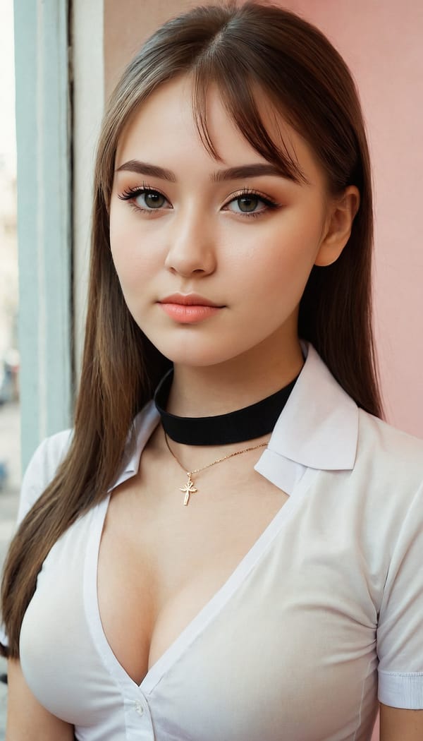 Tags: 21872187, SDXL
{"3": {"inputs": {"seed": 806808174885757, "steps": 64, "cfg": 7.45, "sampler_name": "dpmpp_2m", "scheduler": "karras", "denoise": 1.0, "model": ["27", 0], "positive": ["6", 0], "negative": ["7", 0], "latent_image": ["5", 0]}, "class_type": "KSampler"}, "4": {"inputs": {"ckpt_name": "juggernautXL_v8Rundiffusion.safetensors"}, "class_type": "CheckpointLoaderSimple"}, "5": {"inputs": {"width": 768, "height": 1344, "batch_size": 1}, "class_type": "EmptyLatentImage"}, "6": {"inputs": {"text": "26 year old girl, (russian:0.99), (double eyelids:0.98), (blush:1.04), (temptress:0.96), (cute:1.11), (sexy lips:1.01), (seductive facial expression:1.02), (beautiful eyes:1.09), (slim:1.11), (seductive pose:0.99), (eyelashes:1.05), (detailed face:1.14), (idol:1.08), (in a seductive pose:1.11), (large perky breasts:1.00), (cleavage:0.98), (thigh gap:1.00), (school uniform:0.96), choker, busy street, (textured skin:1.02), (film:1.03), (portra:1.02), (soft lighting:1.02), (natural looking skin:1.08), (RAW:1.01), (detailed skin:1.09), (skin fuzz:1.05), (candid cinema:1.00)", "clip": ["27", 1]}, "class_type": "CLIPTextEncode"}, "7": {"inputs": {"text": "(open mouth:1.10), (distorted:1.10), (worst quality:1.13), (low resolution:1.13), (bad hands:1.05), (twisted:1.08), (watermark:1.14)", "clip": ["27", 1]}, "class_type": "CLIPTextEncode"}, "8": {"inputs": {"samples": ["3", 0], "vae": ["4", 2]}, "class_type": "VAEDecode"}, "25": {"inputs": {"lora_name": "nudify_xl.safetensors", "strength_model": 0.24, "strength_clip": 0.16, "model": ["4", 0], "clip": ["4", 1]}, "class_type": "LoraLoader"}, "26": {"inputs": {"lora_name": "shirtlift_SDXL_v2.safetensors", "strength_model": 0.1, "strength_clip": 0.0, "model": ["25", 0], "clip": ["25", 1]}, "class_type": "LoraLoader"}, "27": {"inputs": {"lora_name": "PerfectEyesXL.safetensors", "strength_model": 0.1, "strength_clip": 0.19, "model": ["26", 0], "clip": ["26", 1]}, "class_type": "LoraLoader"}, "30": {"inputs": {"model_name": "4x_NMKD-Superscale-SP_178000_G.pth"}, "class_type": "UpscaleModelLoader"}, "31": {"inputs": {"upscale_model": ["30", 0], "image": ["8", 0]}, "class_type": "ImageUpscaleWithModel"}, "32": {"inputs": {"upscale_method": "lanczos", "scale_by": 0.5, "image": ["31", 0]}, "class_type": "ImageScaleBy"}, "33": {"inputs": {"pixels": ["32", 0], "vae": ["4", 2]}, "class_type": "VAEEncode"}, "34": {"inputs": {"seed": 806808174885757, "steps": 64, "cfg": 7.45, "sampler_name": "dpmpp_2m", "scheduler": "karras", "denoise": 0.3, "model": ["27", 0], "positive": ["6", 0], "negative": ["7", 0], "latent_image": ["33", 0]}, "class_type": "KSampler"}, "36": {"inputs": {"samples": ["34", 0], "vae": ["4", 2]}, "class_type": "VAEDecode"}, "39": {"inputs": {"filename_prefix": "comfyapi-1708017161528", "images": ["36", 0]}, "class_type": "SaveImage"}}