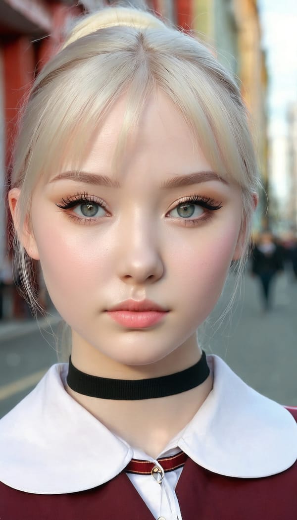 Tags: 21872187, SDXL
{"3": {"inputs": {"seed": 224193330825309, "steps": 32, "cfg": 7.66, "sampler_name": "dpmpp_2m", "scheduler": "karras", "denoise": 1.0, "model": ["27", 0], "positive": ["6", 0], "negative": ["7", 0], "latent_image": ["5", 0]}, "class_type": "KSampler"}, "4": {"inputs": {"ckpt_name": "juggernautxl.safetensors"}, "class_type": "CheckpointLoaderSimple"}, "5": {"inputs": {"width": 768, "height": 1344, "batch_size": 1}, "class_type": "EmptyLatentImage"}, "6": {"inputs": {"text": "18 year old girl, (russian:1.05), (idol:1.14), (pale skin:0.95), (sexy lips:1.14), (detailed face:1.00), (eyelashes:1.03), (seductive facial expression:1.00), (temptress:1.10), (blush:1.12), (slim:1.11), (double eyelids:1.11), (seductive pose:1.08), (beautiful eyes:1.04), (cute:1.04), (in a seductive pose:1.14), (large perky breasts:1.14), (cleavage:0.95), (thigh gap:0.97), (school uniform:1.07), choker, busy street, (film:1.00), (skin fuzz:1.08), (textured skin:1.06), (natural looking skin:1.08), (candid cinema:1.03), (portra:1.03), (RAW:1.05), (detailed skin:1.00), (soft lighting:1.00)", "clip": ["27", 1]}, "class_type": "CLIPTextEncode"}, "7": {"inputs": {"text": "(bad hands:1.05), (distorted:1.05), (twisted:1.05), (open mouth:1.08), (low resolution:1.06), (watermark:1.11), (worst quality:1.06)", "clip": ["27", 1]}, "class_type": "CLIPTextEncode"}, "8": {"inputs": {"samples": ["3", 0], "vae": ["4", 2]}, "class_type": "VAEDecode"}, "25": {"inputs": {"lora_name": "nudify_xl.safetensors", "strength_model": 0.01, "strength_clip": 0.39, "model": ["4", 0], "clip": ["4", 1]}, "class_type": "LoraLoader"}, "26": {"inputs": {"lora_name": "shirtlift_SDXL_v2.safetensors", "strength_model": 0.14, "strength_clip": 0.15, "model": ["25", 0], "clip": ["25", 1]}, "class_type": "LoraLoader"}, "27": {"inputs": {"lora_name": "PerfectEyesXL.safetensors", "strength_model": 0.11, "strength_clip": 0.12, "model": ["26", 0], "clip": ["26", 1]}, "class_type": "LoraLoader"}, "30": {"inputs": {"model_name": "4x_NMKD-Superscale-SP_178000_G.pth"}, "class_type": "UpscaleModelLoader"}, "31": {"inputs": {"upscale_model": ["30", 0], "image": ["8", 0]}, "class_type": "ImageUpscaleWithModel"}, "32": {"inputs": {"upscale_method": "lanczos", "scale_by": 0.5, "image": ["31", 0]}, "class_type": "ImageScaleBy"}, "33": {"inputs": {"pixels": ["32", 0], "vae": ["4", 2]}, "class_type": "VAEEncode"}, "34": {"inputs": {"seed": 224193330825309, "steps": 32, "cfg": 7.66, "sampler_name": "dpmpp_2m", "scheduler": "karras", "denoise": 0.3, "model": ["27", 0], "positive": ["6", 0], "negative": ["7", 0], "latent_image": ["33", 0]}, "class_type": "KSampler"}, "36": {"inputs": {"samples": ["34", 0], "vae": ["4", 2]}, "class_type": "VAEDecode"}, "39": {"inputs": {"filename_prefix": "comfyapi-1713868169449", "images": ["36", 0]}, "class_type": "SaveImage"}}