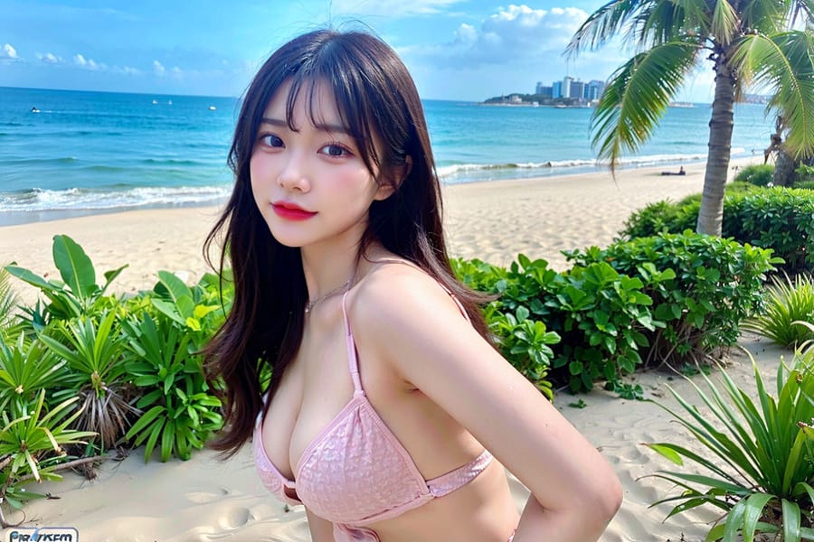 Tags: 21872187
<lora:JapaneseDollLikeness_v15:0.74>, <lora:koreanDollLikeness:0.74>, <lora:taiwanDollLikeness_v20:0.57>, (ukrainian:1.07), beach, (bikini:1.00), (perky ass:0.99), (exposed ass:1.06), (looking back:0.95), <lora:Addams:0.23>, extremely detailed eyes, extremely detailed face, cute, (photorealistic:1.05), sexy lips, seductive smile, double eyelids, eyelashes, perky breasts, full body portrait, textured skin, RAW, best quality, tall, (long slim legs:0.92), (thigh gap:0.97), (dramatic:1.06)
Negative prompt: sketches, paintings, anime, ugly, (worst quality:2.20)
Steps: 32, Sampler: DPM++ 2M Karras, CFG scale: 6.23, Seed: 1564234339, Size: 768x512, Model hash: fc2511737a, Model: chilloutmix_NiPrunedFp32Fix, Seed resize from: -1x-1, Denoising strength: 0.4, Version: v1.2.1, Hires upscale: 2.5, Hires steps: 16, Hires upscaler: ESRGAN_4x