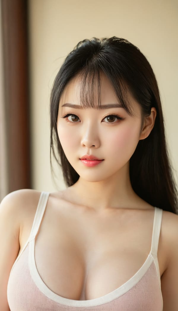 Tags: 21872187, SDXL
{"3": {"inputs": {"seed": 548632349570887, "steps": 64, "cfg": 5.61, "sampler_name": "dpmpp_2m", "scheduler": "karras", "denoise": 1.0, "model": ["27", 0], "positive": ["6", 0], "negative": ["7", 0], "latent_image": ["5", 0]}, "class_type": "KSampler"}, "4": {"inputs": {"ckpt_name": "juggernautxl.safetensors"}, "class_type": "CheckpointLoaderSimple"}, "5": {"inputs": {"width": 768, "height": 1344, "batch_size": 1}, "class_type": "EmptyLatentImage"}, "6": {"inputs": {"text": "26 year old girl, (chinese:1.04), (seductive pose:0.95), (sexy lips:1.02), (pale skin:1.07), (seductive facial expression:1.00), (blush:1.14), (temptress:1.13), (idol:1.00), (detailed face:0.99), (slim:1.01), (beautiful eyes:1.11), (cute:0.99), (double eyelids:1.06), (eyelashes:1.05), (in a seductive pose:0.98), (large perky breasts:1.03), (cleavage:1.13), (thigh gap:0.97), (white tanktop:1.04), busy street, (candid cinema:1.04), (natural looking skin:1.06), (skin fuzz:1.03), (film:1.08), (textured skin:1.07), (detailed skin:1.09), (RAW:1.08), (portra:1.05), (soft lighting:1.05)", "clip": ["27", 1]}, "class_type": "CLIPTextEncode"}, "7": {"inputs": {"text": "(distorted:1.05), (low resolution:1.13), (bad hands:1.09), (twisted:1.11), (watermark:1.08), (open mouth:1.11), (worst quality:1.12)", "clip": ["27", 1]}, "class_type": "CLIPTextEncode"}, "8": {"inputs": {"samples": ["3", 0], "vae": ["4", 2]}, "class_type": "VAEDecode"}, "25": {"inputs": {"lora_name": "nudify_xl.safetensors", "strength_model": 0.33, "strength_clip": 0.04, "model": ["4", 0], "clip": ["4", 1]}, "class_type": "LoraLoader"}, "26": {"inputs": {"lora_name": "shirtlift_SDXL_v2.safetensors", "strength_model": 0.05, "strength_clip": 0.08, "model": ["25", 0], "clip": ["25", 1]}, "class_type": "LoraLoader"}, "27": {"inputs": {"lora_name": "PerfectEyesXL.safetensors", "strength_model": 0.12, "strength_clip": 0.18, "model": ["26", 0], "clip": ["26", 1]}, "class_type": "LoraLoader"}, "30": {"inputs": {"model_name": "4x_NMKD-Superscale-SP_178000_G.pth"}, "class_type": "UpscaleModelLoader"}, "31": {"inputs": {"upscale_model": ["30", 0], "image": ["8", 0]}, "class_type": "ImageUpscaleWithModel"}, "32": {"inputs": {"upscale_method": "lanczos", "scale_by": 0.5, "image": ["31", 0]}, "class_type": "ImageScaleBy"}, "33": {"inputs": {"pixels": ["32", 0], "vae": ["4", 2]}, "class_type": "VAEEncode"}, "34": {"inputs": {"seed": 548632349570887, "steps": 64, "cfg": 5.61, "sampler_name": "dpmpp_2m", "scheduler": "karras", "denoise": 0.3, "model": ["27", 0], "positive": ["6", 0], "negative": ["7", 0], "latent_image": ["33", 0]}, "class_type": "KSampler"}, "36": {"inputs": {"samples": ["34", 0], "vae": ["4", 2]}, "class_type": "VAEDecode"}, "39": {"inputs": {"filename_prefix": "comfyapi-1717438872981", "images": ["36", 0]}, "class_type": "SaveImage"}}