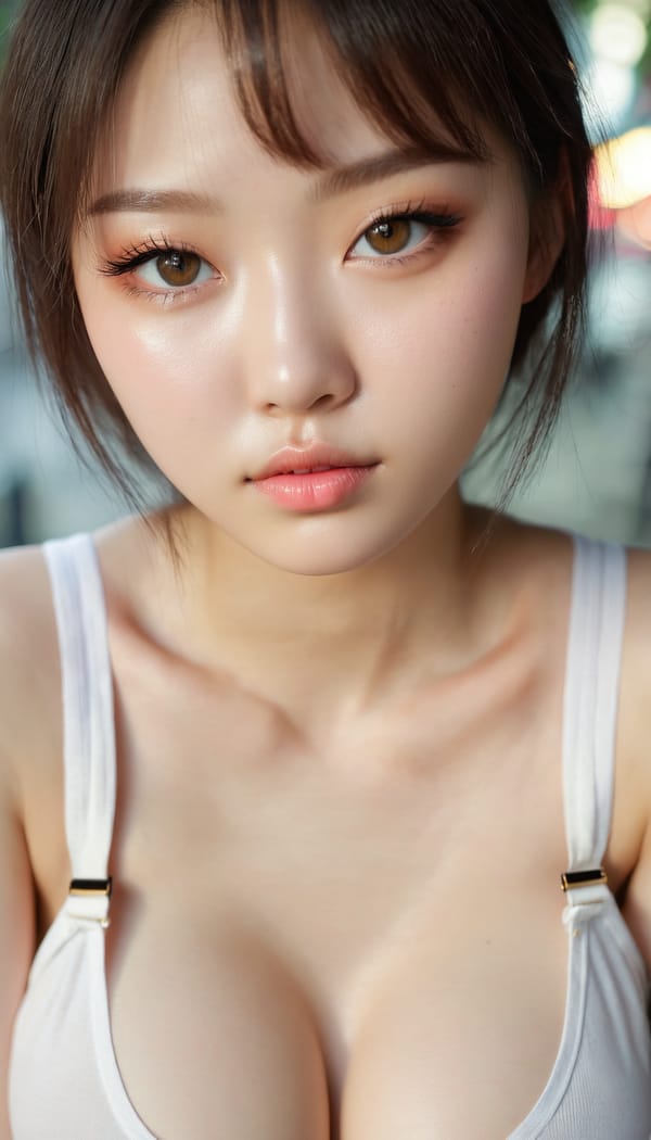 Tags: 21872187, SDXL
{"3": {"inputs": {"seed": 689911591740417, "steps": 32, "cfg": 7.19, "sampler_name": "dpmpp_2m", "scheduler": "karras", "denoise": 1.0, "model": ["27", 0], "positive": ["6", 0], "negative": ["7", 0], "latent_image": ["5", 0]}, "class_type": "KSampler"}, "4": {"inputs": {"ckpt_name": "juggernautxl.safetensors"}, "class_type": "CheckpointLoaderSimple"}, "5": {"inputs": {"width": 768, "height": 1344, "batch_size": 1}, "class_type": "EmptyLatentImage"}, "6": {"inputs": {"text": "18 year old girl, (korean:0.96), (russian:1.14), (ukrainian:1.10), (detailed face:1.08), (cute:1.01), (seductive facial expression:1.08), (sexy lips:1.02), (double eyelids:1.11), (slim:1.11), (pale skin:1.05), (seductive pose:0.96), (eyelashes:1.12), (temptress:1.01), (blush:0.95), (idol:1.10), (beautiful eyes:1.04), (in a seductive pose:1.02), (large perky breasts:0.98), (cleavage:1.03), (thigh gap:1.01), (white tanktop:1.00), busy street, (portra:1.02), (skin fuzz:1.02), (detailed skin:1.03), (soft lighting:1.09), (natural looking skin:1.00), (textured skin:1.09), (RAW:1.00), (candid cinema:1.04), (film:1.01)", "clip": ["27", 1]}, "class_type": "CLIPTextEncode"}, "7": {"inputs": {"text": "(watermark:1.08), (twisted:1.11), (low resolution:1.05), (open mouth:1.13), (worst quality:1.09), (distorted:1.13), (bad hands:1.05)", "clip": ["27", 1]}, "class_type": "CLIPTextEncode"}, "8": {"inputs": {"samples": ["3", 0], "vae": ["4", 2]}, "class_type": "VAEDecode"}, "25": {"inputs": {"lora_name": "nudify_xl.safetensors", "strength_model": 0.08, "strength_clip": 0.13, "model": ["4", 0], "clip": ["4", 1]}, "class_type": "LoraLoader"}, "26": {"inputs": {"lora_name": "shirtlift_SDXL_v2.safetensors", "strength_model": 0.06, "strength_clip": 0.19, "model": ["25", 0], "clip": ["25", 1]}, "class_type": "LoraLoader"}, "27": {"inputs": {"lora_name": "PerfectEyesXL.safetensors", "strength_model": 0.09, "strength_clip": 0.18, "model": ["26", 0], "clip": ["26", 1]}, "class_type": "LoraLoader"}, "30": {"inputs": {"model_name": "4x_NMKD-Superscale-SP_178000_G.pth"}, "class_type": "UpscaleModelLoader"}, "31": {"inputs": {"upscale_model": ["30", 0], "image": ["8", 0]}, "class_type": "ImageUpscaleWithModel"}, "32": {"inputs": {"upscale_method": "lanczos", "scale_by": 0.5, "image": ["31", 0]}, "class_type": "ImageScaleBy"}, "33": {"inputs": {"pixels": ["32", 0], "vae": ["4", 2]}, "class_type": "VAEEncode"}, "34": {"inputs": {"seed": 689911591740417, "steps": 32, "cfg": 7.19, "sampler_name": "dpmpp_2m", "scheduler": "karras", "denoise": 0.3, "model": ["27", 0], "positive": ["6", 0], "negative": ["7", 0], "latent_image": ["33", 0]}, "class_type": "KSampler"}, "36": {"inputs": {"samples": ["34", 0], "vae": ["4", 2]}, "class_type": "VAEDecode"}, "39": {"inputs": {"filename_prefix": "comfyapi-1727087383148", "images": ["36", 0]}, "class_type": "SaveImage"}}