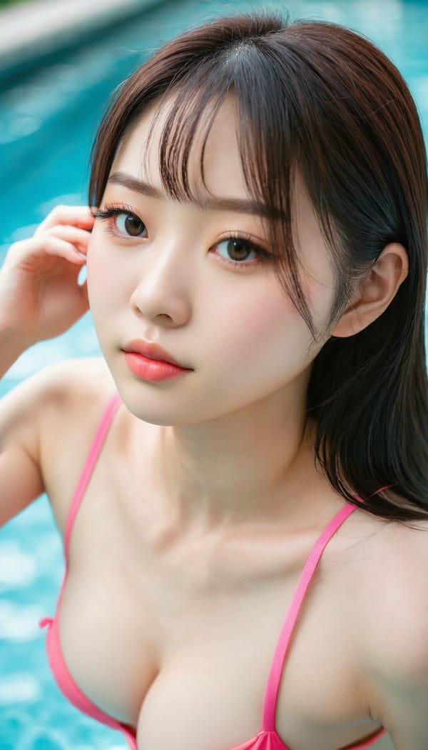 Tags: 21872187, SDXL
{"3": {"inputs": {"seed": 421610712199359, "steps": 32, "cfg": 7.2, "sampler_name": "dpmpp_2m", "scheduler": "karras", "denoise": 1.0, "model": ["27", 0], "positive": ["6", 0], "negative": ["7", 0], "latent_image": ["5", 0]}, "class_type": "KSampler"}, "4": {"inputs": {"ckpt_name": "juggernautxl.safetensors"}, "class_type": "CheckpointLoaderSimple"}, "5": {"inputs": {"width": 768, "height": 1344, "batch_size": 1}, "class_type": "EmptyLatentImage"}, "6": {"inputs": {"text": "20 year old girl, (japanese:1.11), (korean:1.06), (chinese:1.00), (russian:0.95), (double eyelids:0.97), (sexy lips:1.02), (seductive facial expression:1.06), (slim:0.95), (blush:1.01), (eyelashes:1.14), (beautiful eyes:1.10), (temptress:1.02), (cute:1.12), (detailed face:0.98), (pale skin:1.04), (seductive pose:1.13), (idol:1.07), (on all fours:1.07), (spreading ass cheeks:1.04), (from behind:1.01), (backboob:0.98), (in a swimsuit:1.03) at a pool, (natural looking skin:1.06), (detailed skin:1.01), (film:1.07), (RAW:1.03), (candid cinema:1.01), (skin fuzz:1.03), (textured skin:1.02), (portra:1.06), (soft lighting:1.08)", "clip": ["27", 1]}, "class_type": "CLIPTextEncode"}, "7": {"inputs": {"text": "(bad hands:1.08), (distorted:1.11), (open mouth:1.09), (watermark:1.10), (worst quality:1.12), (twisted:1.05), (low resolution:1.12)", "clip": ["27", 1]}, "class_type": "CLIPTextEncode"}, "8": {"inputs": {"samples": ["3", 0], "vae": ["4", 2]}, "class_type": "VAEDecode"}, "25": {"inputs": {"lora_name": "nudify_xl.safetensors", "strength_model": 0.15, "strength_clip": 0.1, "model": ["4", 0], "clip": ["4", 1]}, "class_type": "LoraLoader"}, "26": {"inputs": {"lora_name": "shirtlift_SDXL_v2.safetensors", "strength_model": 0.08, "strength_clip": 0.14, "model": ["25", 0], "clip": ["25", 1]}, "class_type": "LoraLoader"}, "27": {"inputs": {"lora_name": "PerfectEyesXL.safetensors", "strength_model": 0.14, "strength_clip": 0.16, "model": ["26", 0], "clip": ["26", 1]}, "class_type": "LoraLoader"}, "30": {"inputs": {"model_name": "4x_NMKD-Superscale-SP_178000_G.pth"}, "class_type": "UpscaleModelLoader"}, "31": {"inputs": {"upscale_model": ["30", 0], "image": ["8", 0]}, "class_type": "ImageUpscaleWithModel"}, "32": {"inputs": {"upscale_method": "lanczos", "scale_by": 0.5, "image": ["31", 0]}, "class_type": "ImageScaleBy"}, "33": {"inputs": {"pixels": ["32", 0], "vae": ["4", 2]}, "class_type": "VAEEncode"}, "34": {"inputs": {"seed": 421610712199359, "steps": 32, "cfg": 7.2, "sampler_name": "dpmpp_2m", "scheduler": "karras", "denoise": 0.3, "model": ["27", 0], "positive": ["6", 0], "negative": ["7", 0], "latent_image": ["33", 0]}, "class_type": "KSampler"}, "36": {"inputs": {"samples": ["34", 0], "vae": ["4", 2]}, "class_type": "VAEDecode"}, "39": {"inputs": {"filename_prefix": "comfyapi-1735830774813", "images": ["36", 0]}, "class_type": "SaveImage"}}